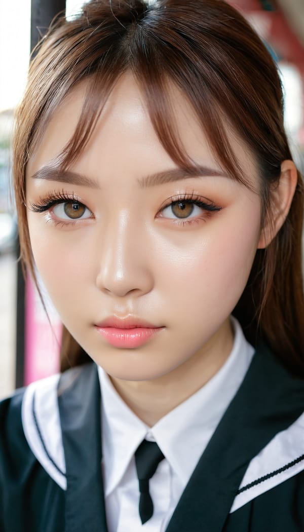 Tags: 21872187, SDXL
{"3": {"inputs": {"seed": 333219269036411, "steps": 64, "cfg": 7.88, "sampler_name": "dpmpp_2m", "scheduler": "karras", "denoise": 1.0, "model": ["27", 0], "positive": ["6", 0], "negative": ["7", 0], "latent_image": ["5", 0]}, "class_type": "KSampler"}, "4": {"inputs": {"ckpt_name": "juggernautxl.safetensors"}, "class_type": "CheckpointLoaderSimple"}, "5": {"inputs": {"width": 768, "height": 1344, "batch_size": 1}, "class_type": "EmptyLatentImage"}, "6": {"inputs": {"text": "28 year old girl, (beautiful eyes:1.12), (seductive pose:0.97), (idol:0.96), (double eyelids:1.10), (sexy lips:1.05), (cute:0.98), (seductive facial expression:1.01), (detailed face:1.05), (temptress:1.03), (blush:1.14), (pale skin:1.13), (eyelashes:1.07), (on all fours:1.14), (spreading ass cheeks:1.02), (from behind:1.13), (backboob:0.95), (school uniform:1.04), choker, busy street, (candid cinema:1.05), (film:1.06), (skin fuzz:1.09), (detailed skin:1.08), (portra:1.04), (RAW:1.08), (soft lighting:1.09), (textured skin:1.05), (natural looking skin:1.01)", "clip": ["27", 1]}, "class_type": "CLIPTextEncode"}, "7": {"inputs": {"text": "(bad hands:1.08), (open mouth:1.07), (twisted:1.08), (watermark:1.07), (worst quality:1.07), (low resolution:1.08), (distorted:1.13)", "clip": ["27", 1]}, "class_type": "CLIPTextEncode"}, "8": {"inputs": {"samples": ["3", 0], "vae": ["4", 2]}, "class_type": "VAEDecode"}, "25": {"inputs": {"lora_name": "nudify_xl.safetensors", "strength_model": 0.17, "strength_clip": 0.03, "model": ["4", 0], "clip": ["4", 1]}, "class_type": "LoraLoader"}, "26": {"inputs": {"lora_name": "shirtlift_SDXL_v2.safetensors", "strength_model": 0.08, "strength_clip": 0.07, "model": ["25", 0], "clip": ["25", 1]}, "class_type": "LoraLoader"}, "27": {"inputs": {"lora_name": "PerfectEyesXL.safetensors", "strength_model": 0.15, "strength_clip": 0.01, "model": ["26", 0], "clip": ["26", 1]}, "class_type": "LoraLoader"}, "30": {"inputs": {"model_name": "4x_NMKD-Superscale-SP_178000_G.pth"}, "class_type": "UpscaleModelLoader"}, "31": {"inputs": {"upscale_model": ["30", 0], "image": ["8", 0]}, "class_type": "ImageUpscaleWithModel"}, "32": {"inputs": {"upscale_method": "lanczos", "scale_by": 0.5, "image": ["31", 0]}, "class_type": "ImageScaleBy"}, "33": {"inputs": {"pixels": ["32", 0], "vae": ["4", 2]}, "class_type": "VAEEncode"}, "34": {"inputs": {"seed": 333219269036411, "steps": 64, "cfg": 7.88, "sampler_name": "dpmpp_2m", "scheduler": "karras", "denoise": 0.3, "model": ["27", 0], "positive": ["6", 0], "negative": ["7", 0], "latent_image": ["33", 0]}, "class_type": "KSampler"}, "36": {"inputs": {"samples": ["34", 0], "vae": ["4", 2]}, "class_type": "VAEDecode"}, "39": {"inputs": {"filename_prefix": "comfyapi-1714000286980", "images": ["36", 0]}, "class_type": "SaveImage"}}