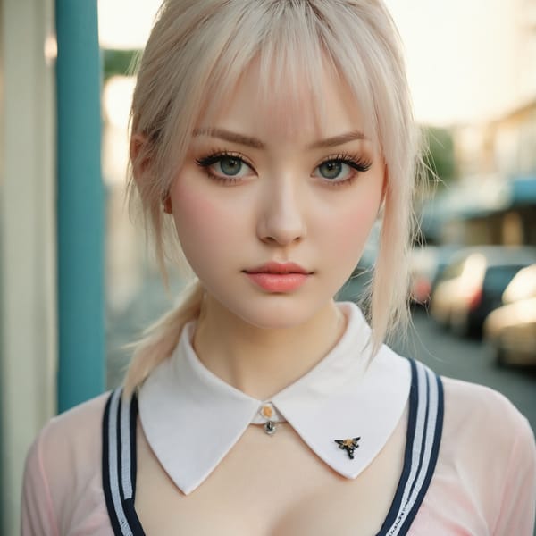 Tags: 21872187, SDXL
{"3": {"inputs": {"seed": 851832738301384, "steps": 32, "cfg": 6.42, "sampler_name": "dpmpp_2m", "scheduler": "karras", "denoise": 1.0, "model": ["27", 0], "positive": ["6", 0], "negative": ["7", 0], "latent_image": ["5", 0]}, "class_type": "KSampler"}, "4": {"inputs": {"ckpt_name": "juggernautxl.safetensors"}, "class_type": "CheckpointLoaderSimple"}, "5": {"inputs": {"width": 1024, "height": 1024, "batch_size": 1}, "class_type": "EmptyLatentImage"}, "6": {"inputs": {"text": "28 year old girl, (blush:1.07), (slim:1.06), (cute:1.05), (temptress:1.06), (sexy lips:1.05), (beautiful eyes:1.11), (detailed face:1.04), (pale skin:1.13), (eyelashes:1.11), (seductive pose:1.01), (seductive facial expression:0.95), (idol:1.12), (double eyelids:1.00), (in a seductive pose:1.12), (large perky breasts:1.04), (cleavage:1.13), (thigh gap:1.07), (school uniform:1.06), choker, busy street, (textured skin:1.05), (detailed skin:1.08), (candid cinema:1.03), (portra:1.00), (natural looking skin:1.04), (soft lighting:1.02), (RAW:1.00), (skin fuzz:1.02), (film:1.07)", "clip": ["27", 1]}, "class_type": "CLIPTextEncode"}, "7": {"inputs": {"text": "(watermark:1.12), (open mouth:1.10), (low resolution:1.05), (worst quality:1.09), (bad hands:1.05), (twisted:1.10)", "clip": ["27", 1]}, "class_type": "CLIPTextEncode"}, "8": {"inputs": {"samples": ["3", 0], "vae": ["4", 2]}, "class_type": "VAEDecode"}, "25": {"inputs": {"lora_name": "nudify_xl.safetensors", "strength_model": 0.02, "strength_clip": 0.13, "model": ["4", 0], "clip": ["4", 1]}, "class_type": "LoraLoader"}, "26": {"inputs": {"lora_name": "shirtlift_SDXL_v2.safetensors", "strength_model": 0.05, "strength_clip": 0.07, "model": ["25", 0], "clip": ["25", 1]}, "class_type": "LoraLoader"}, "27": {"inputs": {"lora_name": "PerfectEyesXL.safetensors", "strength_model": 0.1, "strength_clip": 0.07, "model": ["26", 0], "clip": ["26", 1]}, "class_type": "LoraLoader"}, "30": {"inputs": {"model_name": "4x_NMKD-Superscale-SP_178000_G.pth"}, "class_type": "UpscaleModelLoader"}, "31": {"inputs": {"upscale_model": ["30", 0], "image": ["8", 0]}, "class_type": "ImageUpscaleWithModel"}, "32": {"inputs": {"upscale_method": "lanczos", "scale_by": 0.5, "image": ["31", 0]}, "class_type": "ImageScaleBy"}, "33": {"inputs": {"pixels": ["32", 0], "vae": ["4", 2]}, "class_type": "VAEEncode"}, "34": {"inputs": {"seed": 851832738301384, "steps": 32, "cfg": 6.42, "sampler_name": "dpmpp_2m", "scheduler": "karras", "denoise": 0.3, "model": ["27", 0], "positive": ["6", 0], "negative": ["7", 0], "latent_image": ["33", 0]}, "class_type": "KSampler"}, "36": {"inputs": {"samples": ["34", 0], "vae": ["4", 2]}, "class_type": "VAEDecode"}, "39": {"inputs": {"filename_prefix": "comfyapi-1726582697543", "images": ["36", 0]}, "class_type": "SaveImage"}}