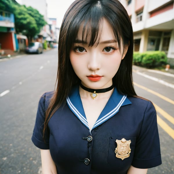 Tags: 21872187, SDXL
{"3": {"inputs": {"seed": 653015481752186, "steps": 32, "cfg": 7.61, "sampler_name": "dpmpp_2m", "scheduler": "karras", "denoise": 1.0, "model": ["27", 0], "positive": ["6", 0], "negative": ["7", 0], "latent_image": ["5", 0]}, "class_type": "KSampler"}, "4": {"inputs": {"ckpt_name": "helloworldxl.safetensors"}, "class_type": "CheckpointLoaderSimple"}, "5": {"inputs": {"width": 1024, "height": 1024, "batch_size": 1}, "class_type": "EmptyLatentImage"}, "6": {"inputs": {"text": "28 year old girl, (irish:1.04), (taiwanese:1.05), (seductive facial expression:1.04), (eyelashes:1.14), (pale skin:1.13), (idol:1.11), (temptress:1.11), (beautiful eyes:1.11), (cute:0.97), (blush:1.02), (double eyelids:1.02), (seductive pose:0.96), (detailed face:1.10), (slim:1.09), (sexy lips:1.05), (in a seductive pose:1.14), (large perky breasts:0.95), (cleavage:1.13), (thigh gap:0.95), (school uniform:1.13), choker, busy street, (portra:1.08), (textured skin:1.01), (candid cinema:1.04), (film:1.07), (skin fuzz:1.04), (natural looking skin:1.03), (soft lighting:1.09), (detailed skin:1.06), (RAW:1.05)", "clip": ["27", 1]}, "class_type": "CLIPTextEncode"}, "7": {"inputs": {"text": "(distorted:1.10), (low resolution:1.09), (bad hands:1.09), (open mouth:1.06), (watermark:1.13), (worst quality:1.11), (twisted:1.09)", "clip": ["27", 1]}, "class_type": "CLIPTextEncode"}, "8": {"inputs": {"samples": ["3", 0], "vae": ["4", 2]}, "class_type": "VAEDecode"}, "25": {"inputs": {"lora_name": "nudify_xl.safetensors", "strength_model": 0.17, "strength_clip": 0.09, "model": ["4", 0], "clip": ["4", 1]}, "class_type": "LoraLoader"}, "26": {"inputs": {"lora_name": "shirtlift_SDXL_v2.safetensors", "strength_model": 0.11, "strength_clip": 0.19, "model": ["25", 0], "clip": ["25", 1]}, "class_type": "LoraLoader"}, "27": {"inputs": {"lora_name": "PerfectEyesXL.safetensors", "strength_model": 0.03, "strength_clip": 0.06, "model": ["26", 0], "clip": ["26", 1]}, "class_type": "LoraLoader"}, "30": {"inputs": {"model_name": "4x_NMKD-Superscale-SP_178000_G.pth"}, "class_type": "UpscaleModelLoader"}, "31": {"inputs": {"upscale_model": ["30", 0], "image": ["8", 0]}, "class_type": "ImageUpscaleWithModel"}, "32": {"inputs": {"upscale_method": "lanczos", "scale_by": 0.5, "image": ["31", 0]}, "class_type": "ImageScaleBy"}, "33": {"inputs": {"pixels": ["32", 0], "vae": ["4", 2]}, "class_type": "VAEEncode"}, "34": {"inputs": {"seed": 653015481752186, "steps": 32, "cfg": 7.61, "sampler_name": "dpmpp_2m", "scheduler": "karras", "denoise": 0.3, "model": ["27", 0], "positive": ["6", 0], "negative": ["7", 0], "latent_image": ["33", 0]}, "class_type": "KSampler"}, "36": {"inputs": {"samples": ["34", 0], "vae": ["4", 2]}, "class_type": "VAEDecode"}, "39": {"inputs": {"filename_prefix": "comfyapi-1714247503414", "images": ["36", 0]}, "class_type": "SaveImage"}}