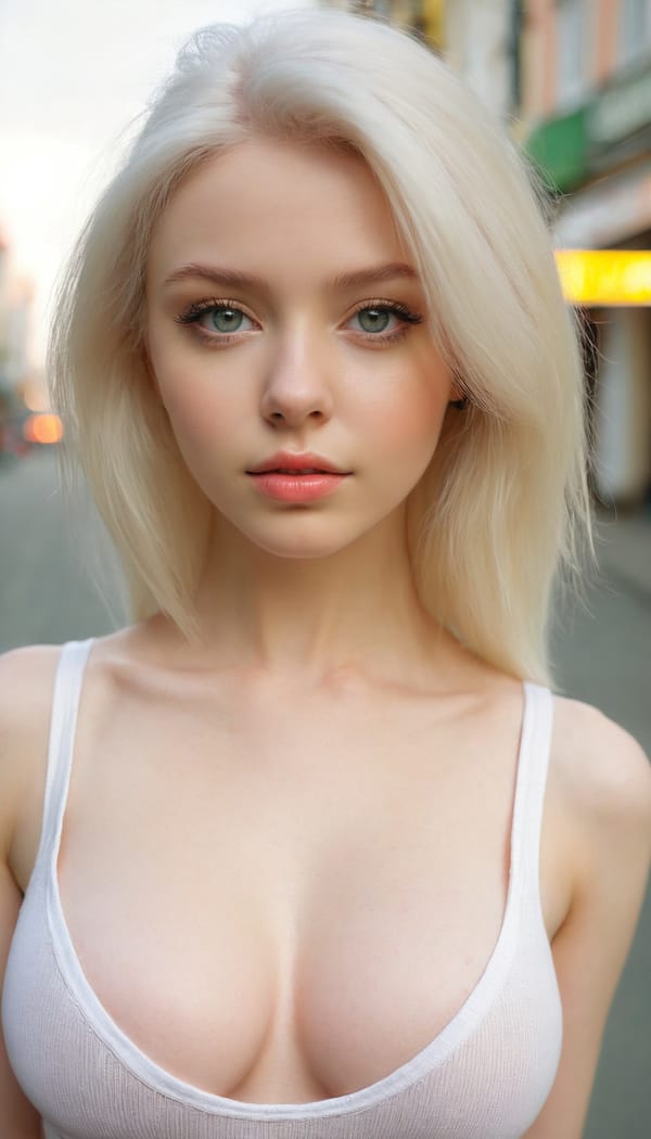 Tags: 21872187, SDXL
{"3": {"inputs": {"seed": 925983533689034, "steps": 64, "cfg": 5.52, "sampler_name": "dpmpp_2m", "scheduler": "karras", "denoise": 1.0, "model": ["27", 0], "positive": ["6", 0], "negative": ["7", 0], "latent_image": ["5", 0]}, "class_type": "KSampler"}, "4": {"inputs": {"ckpt_name": "juggernautxl.safetensors"}, "class_type": "CheckpointLoaderSimple"}, "5": {"inputs": {"width": 768, "height": 1344, "batch_size": 1}, "class_type": "EmptyLatentImage"}, "6": {"inputs": {"text": "21 year old girl, (ukrainian:0.98), (irish:1.03), (seductive pose:1.03), (temptress:1.02), (cute:1.12), (sexy lips:1.11), (eyelashes:1.03), (pale skin:1.09), (beautiful eyes:1.13), (idol:0.95), (slim:0.99), (blush:0.98), (seductive facial expression:1.06), (detailed face:1.11), (in a seductive pose:1.02), (large perky breasts:1.11), (cleavage:1.07), (thigh gap:0.97), (white tanktop:1.03), busy street, (skin fuzz:1.09), (RAW:1.00), (detailed skin:1.01), (portra:1.01), (soft lighting:1.07), (natural looking skin:1.03), (candid cinema:1.03), (film:1.05), (textured skin:1.05)", "clip": ["27", 1]}, "class_type": "CLIPTextEncode"}, "7": {"inputs": {"text": "(watermark:1.13), (bad hands:1.05), (low resolution:1.10), (twisted:1.05), (open mouth:1.13), (distorted:1.14), (worst quality:1.06)", "clip": ["27", 1]}, "class_type": "CLIPTextEncode"}, "8": {"inputs": {"samples": ["3", 0], "vae": ["4", 2]}, "class_type": "VAEDecode"}, "25": {"inputs": {"lora_name": "nudify_xl.safetensors", "strength_model": 0.16, "strength_clip": 0.09, "model": ["4", 0], "clip": ["4", 1]}, "class_type": "LoraLoader"}, "26": {"inputs": {"lora_name": "shirtlift_SDXL_v2.safetensors", "strength_model": 0.12, "strength_clip": 0.16, "model": ["25", 0], "clip": ["25", 1]}, "class_type": "LoraLoader"}, "27": {"inputs": {"lora_name": "PerfectEyesXL.safetensors", "strength_model": 0.19, "strength_clip": 0.04, "model": ["26", 0], "clip": ["26", 1]}, "class_type": "LoraLoader"}, "30": {"inputs": {"model_name": "4x_NMKD-Superscale-SP_178000_G.pth"}, "class_type": "UpscaleModelLoader"}, "31": {"inputs": {"upscale_model": ["30", 0], "image": ["8", 0]}, "class_type": "ImageUpscaleWithModel"}, "32": {"inputs": {"upscale_method": "lanczos", "scale_by": 0.5, "image": ["31", 0]}, "class_type": "ImageScaleBy"}, "33": {"inputs": {"pixels": ["32", 0], "vae": ["4", 2]}, "class_type": "VAEEncode"}, "34": {"inputs": {"seed": 925983533689034, "steps": 64, "cfg": 5.52, "sampler_name": "dpmpp_2m", "scheduler": "karras", "denoise": 0.3, "model": ["27", 0], "positive": ["6", 0], "negative": ["7", 0], "latent_image": ["33", 0]}, "class_type": "KSampler"}, "36": {"inputs": {"samples": ["34", 0], "vae": ["4", 2]}, "class_type": "VAEDecode"}, "39": {"inputs": {"filename_prefix": "comfyapi-1724566544064", "images": ["36", 0]}, "class_type": "SaveImage"}}