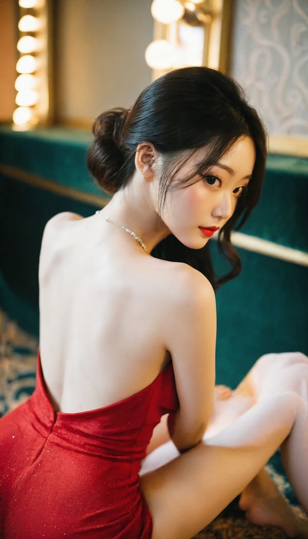 Tags: 21872187, SDXL
{"3": {"inputs": {"seed": 789067097482716, "steps": 32, "cfg": 7.05, "sampler_name": "dpmpp_2m", "scheduler": "karras", "denoise": 1.0, "model": ["27", 0], "positive": ["6", 0], "negative": ["7", 0], "latent_image": ["5", 0]}, "class_type": "KSampler"}, "4": {"inputs": {"ckpt_name": "helloworldxl.safetensors"}, "class_type": "CheckpointLoaderSimple"}, "5": {"inputs": {"width": 768, "height": 1344, "batch_size": 1}, "class_type": "EmptyLatentImage"}, "6": {"inputs": {"text": "26 year old girl, (korean:1.11), (seductive facial expression:1.04), (temptress:1.11), (eyelashes:1.08), (cute:1.14), (idol:1.06), (detailed face:1.10), (pale skin:0.99), (seductive pose:1.03), (blush:1.13), (slim:0.98), (sexy lips:0.99), (double eyelids:1.14), (on all fours:0.99), (spreading ass cheeks:0.98), (from behind:1.13), (backboob:1.05), (wearing a low-cut red dress:1.01) at a ballroom, (portra:1.09), (natural looking skin:1.08), (skin fuzz:1.02), (film:1.08), (candid cinema:1.04), (soft lighting:1.03), (textured skin:1.07), (RAW:1.06), (detailed skin:1.09)", "clip": ["27", 1]}, "class_type": "CLIPTextEncode"}, "7": {"inputs": {"text": "(worst quality:1.12), (distorted:1.08), (low resolution:1.06), (open mouth:1.13), (twisted:1.13), (watermark:1.11), (bad hands:1.07)", "clip": ["27", 1]}, "class_type": "CLIPTextEncode"}, "8": {"inputs": {"samples": ["3", 0], "vae": ["4", 2]}, "class_type": "VAEDecode"}, "25": {"inputs": {"lora_name": "nudify_xl.safetensors", "strength_model": 0.35, "strength_clip": 0.35, "model": ["4", 0], "clip": ["4", 1]}, "class_type": "LoraLoader"}, "26": {"inputs": {"lora_name": "shirtlift_SDXL_v2.safetensors", "strength_model": 0.0, "strength_clip": 0.04, "model": ["25", 0], "clip": ["25", 1]}, "class_type": "LoraLoader"}, "27": {"inputs": {"lora_name": "PerfectEyesXL.safetensors", "strength_model": 0.17, "strength_clip": 0.18, "model": ["26", 0], "clip": ["26", 1]}, "class_type": "LoraLoader"}, "30": {"inputs": {"model_name": "4x_NMKD-Superscale-SP_178000_G.pth"}, "class_type": "UpscaleModelLoader"}, "31": {"inputs": {"upscale_model": ["30", 0], "image": ["8", 0]}, "class_type": "ImageUpscaleWithModel"}, "32": {"inputs": {"upscale_method": "lanczos", "scale_by": 0.5, "image": ["31", 0]}, "class_type": "ImageScaleBy"}, "33": {"inputs": {"pixels": ["32", 0], "vae": ["4", 2]}, "class_type": "VAEEncode"}, "34": {"inputs": {"seed": 789067097482716, "steps": 32, "cfg": 7.05, "sampler_name": "dpmpp_2m", "scheduler": "karras", "denoise": 0.3, "model": ["27", 0], "positive": ["6", 0], "negative": ["7", 0], "latent_image": ["33", 0]}, "class_type": "KSampler"}, "36": {"inputs": {"samples": ["34", 0], "vae": ["4", 2]}, "class_type": "VAEDecode"}, "39": {"inputs": {"filename_prefix": "comfyapi-1724424800775", "images": ["36", 0]}, "class_type": "SaveImage"}}