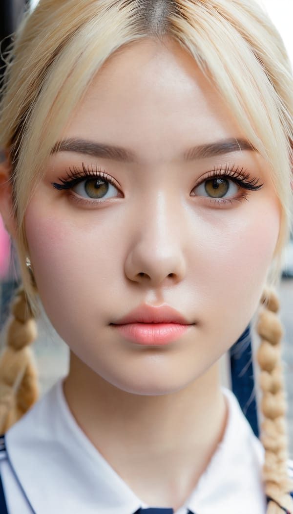 Tags: 21872187, SDXL
{"3": {"inputs": {"seed": 825863484261371, "steps": 64, "cfg": 7.4, "sampler_name": "dpmpp_2m", "scheduler": "karras", "denoise": 1.0, "model": ["27", 0], "positive": ["6", 0], "negative": ["7", 0], "latent_image": ["5", 0]}, "class_type": "KSampler"}, "4": {"inputs": {"ckpt_name": "juggernautxl.safetensors"}, "class_type": "CheckpointLoaderSimple"}, "5": {"inputs": {"width": 768, "height": 1344, "batch_size": 1}, "class_type": "EmptyLatentImage"}, "6": {"inputs": {"text": "28 year old girl, (blush:1.14), (idol:1.05), (detailed face:0.98), (cute:0.96), (beautiful eyes:1.13), (sexy lips:0.97), (eyelashes:1.06), (temptress:1.14), (seductive facial expression:1.03), (pale skin:1.10), (double eyelids:1.14), (slim:1.06), (perky ass:0.96), (exposed ass:1.03), (looking back:1.06), (sexy ass:1.07), (thigh gap:1.12), (school uniform:1.08), choker, busy street, (skin fuzz:1.08), (portra:1.09), (detailed skin:1.07), (natural looking skin:1.04), (film:1.02), (textured skin:1.08), (RAW:1.02), (soft lighting:1.04), (candid cinema:1.04)", "clip": ["27", 1]}, "class_type": "CLIPTextEncode"}, "7": {"inputs": {"text": "(open mouth:1.14), (distorted:1.11), (twisted:1.13), (worst quality:1.10), (watermark:1.06), (low resolution:1.06), (bad hands:1.07)", "clip": ["27", 1]}, "class_type": "CLIPTextEncode"}, "8": {"inputs": {"samples": ["3", 0], "vae": ["4", 2]}, "class_type": "VAEDecode"}, "25": {"inputs": {"lora_name": "nudify_xl.safetensors", "strength_model": 0.25, "strength_clip": 0.27, "model": ["4", 0], "clip": ["4", 1]}, "class_type": "LoraLoader"}, "26": {"inputs": {"lora_name": "shirtlift_SDXL_v2.safetensors", "strength_model": 0.08, "strength_clip": 0.09, "model": ["25", 0], "clip": ["25", 1]}, "class_type": "LoraLoader"}, "27": {"inputs": {"lora_name": "PerfectEyesXL.safetensors", "strength_model": 0.16, "strength_clip": 0.03, "model": ["26", 0], "clip": ["26", 1]}, "class_type": "LoraLoader"}, "30": {"inputs": {"model_name": "4x_NMKD-Superscale-SP_178000_G.pth"}, "class_type": "UpscaleModelLoader"}, "31": {"inputs": {"upscale_model": ["30", 0], "image": ["8", 0]}, "class_type": "ImageUpscaleWithModel"}, "32": {"inputs": {"upscale_method": "lanczos", "scale_by": 0.5, "image": ["31", 0]}, "class_type": "ImageScaleBy"}, "33": {"inputs": {"pixels": ["32", 0], "vae": ["4", 2]}, "class_type": "VAEEncode"}, "34": {"inputs": {"seed": 825863484261371, "steps": 64, "cfg": 7.4, "sampler_name": "dpmpp_2m", "scheduler": "karras", "denoise": 0.3, "model": ["27", 0], "positive": ["6", 0], "negative": ["7", 0], "latent_image": ["33", 0]}, "class_type": "KSampler"}, "36": {"inputs": {"samples": ["34", 0], "vae": ["4", 2]}, "class_type": "VAEDecode"}, "39": {"inputs": {"filename_prefix": "comfyapi-1725916201398", "images": ["36", 0]}, "class_type": "SaveImage"}}