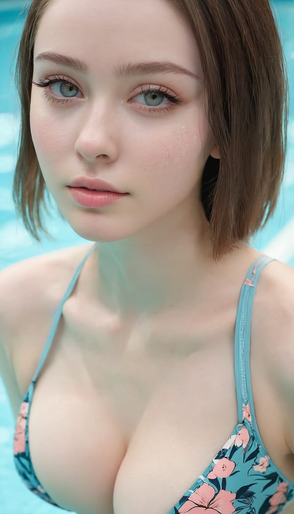 Tags: 21872187, SDXL
{"3": {"inputs": {"seed": 695010951890831, "steps": 32, "cfg": 6.17, "sampler_name": "dpmpp_2m", "scheduler": "karras", "denoise": 1.0, "model": ["27", 0], "positive": ["6", 0], "negative": ["7", 0], "latent_image": ["5", 0]}, "class_type": "KSampler"}, "4": {"inputs": {"ckpt_name": "juggernautxl.safetensors"}, "class_type": "CheckpointLoaderSimple"}, "5": {"inputs": {"width": 768, "height": 1344, "batch_size": 1}, "class_type": "EmptyLatentImage"}, "6": {"inputs": {"text": "21 year old girl, (russian:1.11), (detailed face:1.07), (double eyelids:1.14), (blush:1.03), (pale skin:1.08), (slim:0.96), (sexy lips:0.98), (seductive facial expression:0.99), (cute:1.09), (beautiful eyes:1.12), (idol:1.04), (seductive pose:1.08), (eyelashes:1.00), (temptress:0.96), (in a seductive pose:0.96), (large perky breasts:1.04), (cleavage:1.00), (thigh gap:1.02), (in a swimsuit:1.06) at a pool, (soft lighting:1.06), (portra:1.02), (detailed skin:1.07), (RAW:1.06), (textured skin:1.03), (skin fuzz:1.02), (natural looking skin:1.02), (candid cinema:1.03), (film:1.01)", "clip": ["27", 1]}, "class_type": "CLIPTextEncode"}, "7": {"inputs": {"text": "(bad hands:1.14), (open mouth:1.07), (watermark:1.10), (twisted:1.07), (worst quality:1.06), (low resolution:1.09), (distorted:1.07)", "clip": ["27", 1]}, "class_type": "CLIPTextEncode"}, "8": {"inputs": {"samples": ["3", 0], "vae": ["4", 2]}, "class_type": "VAEDecode"}, "25": {"inputs": {"lora_name": "nudify_xl.safetensors", "strength_model": 0.07, "strength_clip": 0.32, "model": ["4", 0], "clip": ["4", 1]}, "class_type": "LoraLoader"}, "26": {"inputs": {"lora_name": "shirtlift_SDXL_v2.safetensors", "strength_model": 0.01, "strength_clip": 0.18, "model": ["25", 0], "clip": ["25", 1]}, "class_type": "LoraLoader"}, "27": {"inputs": {"lora_name": "PerfectEyesXL.safetensors", "strength_model": 0.19, "strength_clip": 0.08, "model": ["26", 0], "clip": ["26", 1]}, "class_type": "LoraLoader"}, "30": {"inputs": {"model_name": "4x_NMKD-Superscale-SP_178000_G.pth"}, "class_type": "UpscaleModelLoader"}, "31": {"inputs": {"upscale_model": ["30", 0], "image": ["8", 0]}, "class_type": "ImageUpscaleWithModel"}, "32": {"inputs": {"upscale_method": "lanczos", "scale_by": 0.5, "image": ["31", 0]}, "class_type": "ImageScaleBy"}, "33": {"inputs": {"pixels": ["32", 0], "vae": ["4", 2]}, "class_type": "VAEEncode"}, "34": {"inputs": {"seed": 695010951890831, "steps": 32, "cfg": 6.17, "sampler_name": "dpmpp_2m", "scheduler": "karras", "denoise": 0.3, "model": ["27", 0], "positive": ["6", 0], "negative": ["7", 0], "latent_image": ["33", 0]}, "class_type": "KSampler"}, "36": {"inputs": {"samples": ["34", 0], "vae": ["4", 2]}, "class_type": "VAEDecode"}, "39": {"inputs": {"filename_prefix": "comfyapi-1735522165781", "images": ["36", 0]}, "class_type": "SaveImage"}}