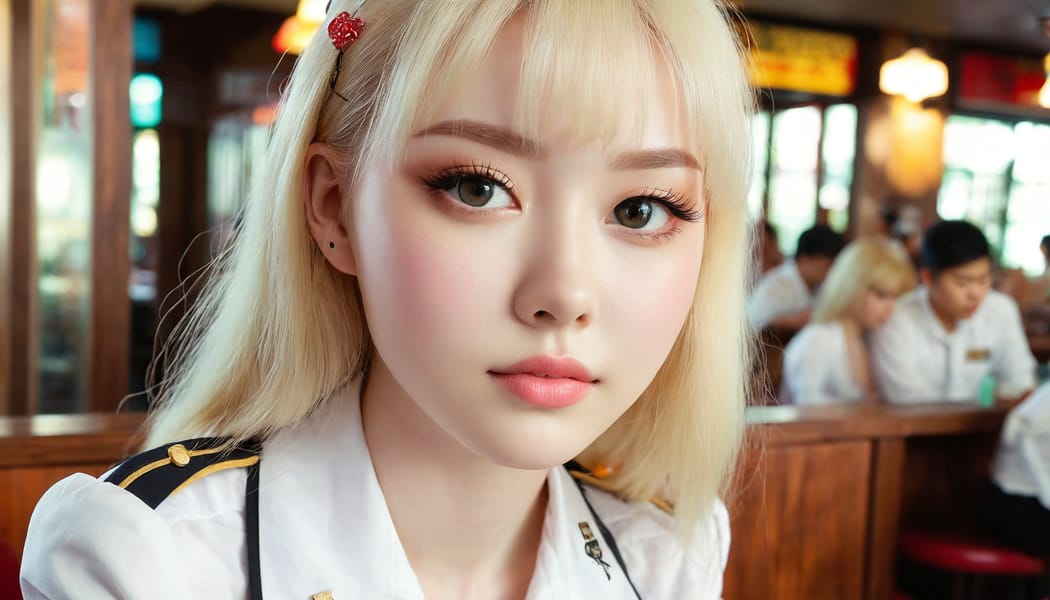 Tags: 21872187, SDXL
{"3": {"inputs": {"seed": 415799232282373, "steps": 64, "cfg": 6.05, "sampler_name": "dpmpp_2m", "scheduler": "karras", "denoise": 1.0, "model": ["27", 0], "positive": ["6", 0], "negative": ["7", 0], "latent_image": ["5", 0]}, "class_type": "KSampler"}, "4": {"inputs": {"ckpt_name": "juggernautxl.safetensors"}, "class_type": "CheckpointLoaderSimple"}, "5": {"inputs": {"width": 1344, "height": 768, "batch_size": 1}, "class_type": "EmptyLatentImage"}, "6": {"inputs": {"text": "22 year old girl, (temptress:0.97), (pale skin:1.13), (eyelashes:1.01), (sexy lips:1.07), (cute:0.96), (double eyelids:1.02), (idol:1.11), (blush:1.14), (seductive pose:0.99), (beautiful eyes:1.14), (detailed face:0.96), (seductive facial expression:0.98), (slim:1.04), (in a seductive pose:1.02), (large perky breasts:1.01), (cleavage:0.95), (thigh gap:1.02), (a waitress in uniform:1.09) working at a restaurant, (skin fuzz:1.08), (candid cinema:1.04), (RAW:1.09), (portra:1.05), (textured skin:1.07), (detailed skin:1.03), (natural looking skin:1.05), (film:1.06), (soft lighting:1.09)", "clip": ["27", 1]}, "class_type": "CLIPTextEncode"}, "7": {"inputs": {"text": "(bad hands:1.11), (worst quality:1.13), (watermark:1.10), (distorted:1.09), (low resolution:1.13), (open mouth:1.08), (twisted:1.10)", "clip": ["27", 1]}, "class_type": "CLIPTextEncode"}, "8": {"inputs": {"samples": ["3", 0], "vae": ["4", 2]}, "class_type": "VAEDecode"}, "25": {"inputs": {"lora_name": "nudify_xl.safetensors", "strength_model": 0.11, "strength_clip": 0.1, "model": ["4", 0], "clip": ["4", 1]}, "class_type": "LoraLoader"}, "26": {"inputs": {"lora_name": "shirtlift_SDXL_v2.safetensors", "strength_model": 0.09, "strength_clip": 0.05, "model": ["25", 0], "clip": ["25", 1]}, "class_type": "LoraLoader"}, "27": {"inputs": {"lora_name": "PerfectEyesXL.safetensors", "strength_model": 0.07, "strength_clip": 0.01, "model": ["26", 0], "clip": ["26", 1]}, "class_type": "LoraLoader"}, "30": {"inputs": {"model_name": "4x_NMKD-Superscale-SP_178000_G.pth"}, "class_type": "UpscaleModelLoader"}, "31": {"inputs": {"upscale_model": ["30", 0], "image": ["8", 0]}, "class_type": "ImageUpscaleWithModel"}, "32": {"inputs": {"upscale_method": "lanczos", "scale_by": 0.5, "image": ["31", 0]}, "class_type": "ImageScaleBy"}, "33": {"inputs": {"pixels": ["32", 0], "vae": ["4", 2]}, "class_type": "VAEEncode"}, "34": {"inputs": {"seed": 415799232282373, "steps": 64, "cfg": 6.05, "sampler_name": "dpmpp_2m", "scheduler": "karras", "denoise": 0.3, "model": ["27", 0], "positive": ["6", 0], "negative": ["7", 0], "latent_image": ["33", 0]}, "class_type": "KSampler"}, "36": {"inputs": {"samples": ["34", 0], "vae": ["4", 2]}, "class_type": "VAEDecode"}, "39": {"inputs": {"filename_prefix": "comfyapi-1732328596484", "images": ["36", 0]}, "class_type": "SaveImage"}}