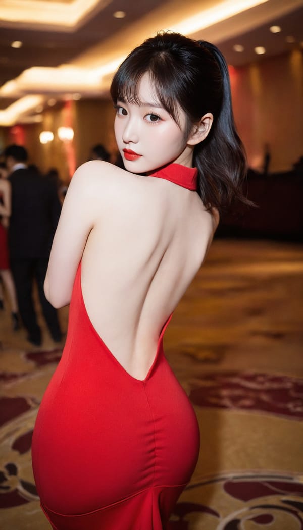 Tags: 21872187, SDXL
{"3": {"inputs": {"seed": 404489153431349, "steps": 64, "cfg": 6.78, "sampler_name": "dpmpp_2m", "scheduler": "karras", "denoise": 1.0, "model": ["27", 0], "positive": ["6", 0], "negative": ["7", 0], "latent_image": ["5", 0]}, "class_type": "KSampler"}, "4": {"inputs": {"ckpt_name": "helloworldxl.safetensors"}, "class_type": "CheckpointLoaderSimple"}, "5": {"inputs": {"width": 768, "height": 1344, "batch_size": 1}, "class_type": "EmptyLatentImage"}, "6": {"inputs": {"text": "22 year old girl, (korean:0.97), (pale skin:1.02), (seductive pose:1.03), (double eyelids:1.11), (temptress:0.98), (detailed face:1.09), (eyelashes:1.06), (sexy lips:1.02), (beautiful eyes:0.95), (seductive facial expression:1.12), (blush:1.10), (idol:1.02), (cute:1.14), (slim:0.97), (on all fours:1.08), (spreading ass cheeks:1.13), (from behind:1.14), (backboob:1.02), (wearing a low-cut red dress:1.12) at a ballroom, (detailed skin:1.00), (portra:1.06), (film:1.01), (skin fuzz:1.04), (RAW:1.02), (textured skin:1.09), (soft lighting:1.05), (natural looking skin:1.09), (candid cinema:1.09)", "clip": ["27", 1]}, "class_type": "CLIPTextEncode"}, "7": {"inputs": {"text": "(watermark:1.09), (bad hands:1.10), (worst quality:1.11), (low resolution:1.13), (twisted:1.12), (open mouth:1.12), (distorted:1.13)", "clip": ["27", 1]}, "class_type": "CLIPTextEncode"}, "8": {"inputs": {"samples": ["3", 0], "vae": ["4", 2]}, "class_type": "VAEDecode"}, "25": {"inputs": {"lora_name": "nudify_xl.safetensors", "strength_model": 0.07, "strength_clip": 0.03, "model": ["4", 0], "clip": ["4", 1]}, "class_type": "LoraLoader"}, "26": {"inputs": {"lora_name": "shirtlift_SDXL_v2.safetensors", "strength_model": 0.15, "strength_clip": 0.01, "model": ["25", 0], "clip": ["25", 1]}, "class_type": "LoraLoader"}, "27": {"inputs": {"lora_name": "PerfectEyesXL.safetensors", "strength_model": 0.02, "strength_clip": 0.17, "model": ["26", 0], "clip": ["26", 1]}, "class_type": "LoraLoader"}, "30": {"inputs": {"model_name": "4x_NMKD-Superscale-SP_178000_G.pth"}, "class_type": "UpscaleModelLoader"}, "31": {"inputs": {"upscale_model": ["30", 0], "image": ["8", 0]}, "class_type": "ImageUpscaleWithModel"}, "32": {"inputs": {"upscale_method": "lanczos", "scale_by": 0.5, "image": ["31", 0]}, "class_type": "ImageScaleBy"}, "33": {"inputs": {"pixels": ["32", 0], "vae": ["4", 2]}, "class_type": "VAEEncode"}, "34": {"inputs": {"seed": 404489153431349, "steps": 64, "cfg": 6.78, "sampler_name": "dpmpp_2m", "scheduler": "karras", "denoise": 0.3, "model": ["27", 0], "positive": ["6", 0], "negative": ["7", 0], "latent_image": ["33", 0]}, "class_type": "KSampler"}, "36": {"inputs": {"samples": ["34", 0], "vae": ["4", 2]}, "class_type": "VAEDecode"}, "39": {"inputs": {"filename_prefix": "comfyapi-1732653098503", "images": ["36", 0]}, "class_type": "SaveImage"}}