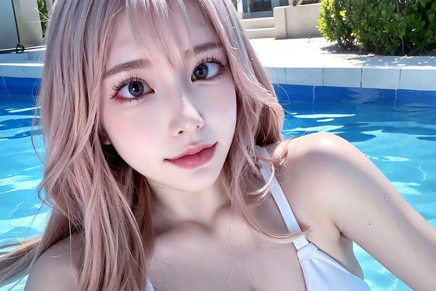 Tags: 21872187
<lora:JapaneseDollLikeness_v15:0.54>, <lora:koreanDollLikeness:0.74>, (russian:0.90), (swimsuit:0.97), swimming pool, <lora:skirtlift-v4:0.92 <lora:Addams:0.23>, extremely detailed eyes, extremely detailed face, cute, seductive smile, double eyelids, eyelashes, pale skin, perky breasts, textured skin, 4K, RAW, best quality, hyper realistic, blush, 1girl
Negative prompt: anime, fat, (normal quality:2.08), (worst quality:2.05)
Steps: 64, Sampler: DPM++ 2M Karras, CFG scale: 6.06, Seed: 3146413692, Size: 768x512, Model hash: fc2511737a, Model: chilloutmix_NiPrunedFp32Fix, Seed resize from: -1x-1, Denoising strength: 0.4, Version: v1.2.1, Hires upscale: 2.0, Hires steps: 16, Hires upscaler: ESRGAN_4x