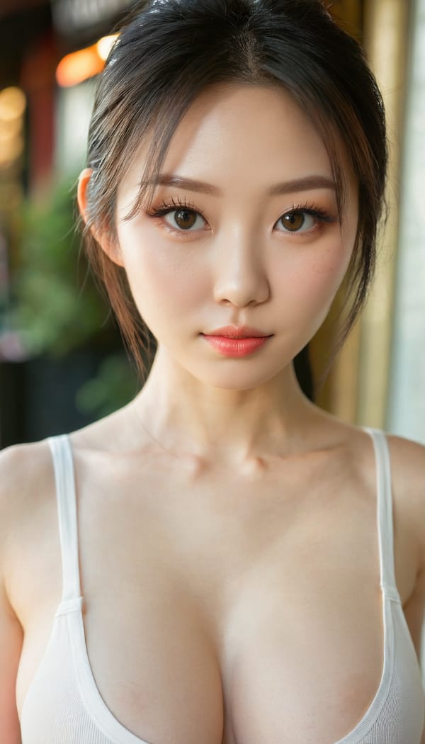 Tags: 21872187, SDXL
{"3": {"inputs": {"seed": 728759684001679, "steps": 64, "cfg": 6.9, "sampler_name": "dpmpp_2m", "scheduler": "karras", "denoise": 1.0, "model": ["27", 0], "positive": ["6", 0], "negative": ["7", 0], "latent_image": ["5", 0]}, "class_type": "KSampler"}, "4": {"inputs": {"ckpt_name": "juggernautxl.safetensors"}, "class_type": "CheckpointLoaderSimple"}, "5": {"inputs": {"width": 768, "height": 1344, "batch_size": 1}, "class_type": "EmptyLatentImage"}, "6": {"inputs": {"text": "27 year old girl, (irish:1.03), (taiwanese:1.14), (eyelashes:1.00), (beautiful eyes:1.10), (sexy lips:1.12), (slim:1.14), (double eyelids:1.10), (temptress:1.05), (idol:1.01), (pale skin:1.07), (blush:0.95), (detailed face:1.06), (seductive pose:1.10), (seductive facial expression:1.02), (cute:1.06), (in a seductive pose:1.03), (large perky breasts:1.03), (cleavage:1.03), (thigh gap:1.07), (white tanktop:1.10), busy street, (skin fuzz:1.08), (candid cinema:1.00), (RAW:1.03), (film:1.03), (detailed skin:1.04), (natural looking skin:1.03), (soft lighting:1.02), (textured skin:1.02), (portra:1.08)", "clip": ["27", 1]}, "class_type": "CLIPTextEncode"}, "7": {"inputs": {"text": "(watermark:1.06), (distorted:1.10), (open mouth:1.06), (twisted:1.09), (worst quality:1.10), (bad hands:1.05), (low resolution:1.05)", "clip": ["27", 1]}, "class_type": "CLIPTextEncode"}, "8": {"inputs": {"samples": ["3", 0], "vae": ["4", 2]}, "class_type": "VAEDecode"}, "25": {"inputs": {"lora_name": "nudify_xl.safetensors", "strength_model": 0.18, "strength_clip": 0.29, "model": ["4", 0], "clip": ["4", 1]}, "class_type": "LoraLoader"}, "26": {"inputs": {"lora_name": "shirtlift_SDXL_v2.safetensors", "strength_model": 0.17, "strength_clip": 0.05, "model": ["25", 0], "clip": ["25", 1]}, "class_type": "LoraLoader"}, "27": {"inputs": {"lora_name": "PerfectEyesXL.safetensors", "strength_model": 0.16, "strength_clip": 0.14, "model": ["26", 0], "clip": ["26", 1]}, "class_type": "LoraLoader"}, "30": {"inputs": {"model_name": "4x_NMKD-Superscale-SP_178000_G.pth"}, "class_type": "UpscaleModelLoader"}, "31": {"inputs": {"upscale_model": ["30", 0], "image": ["8", 0]}, "class_type": "ImageUpscaleWithModel"}, "32": {"inputs": {"upscale_method": "lanczos", "scale_by": 0.5, "image": ["31", 0]}, "class_type": "ImageScaleBy"}, "33": {"inputs": {"pixels": ["32", 0], "vae": ["4", 2]}, "class_type": "VAEEncode"}, "34": {"inputs": {"seed": 728759684001679, "steps": 64, "cfg": 6.9, "sampler_name": "dpmpp_2m", "scheduler": "karras", "denoise": 0.3, "model": ["27", 0], "positive": ["6", 0], "negative": ["7", 0], "latent_image": ["33", 0]}, "class_type": "KSampler"}, "36": {"inputs": {"samples": ["34", 0], "vae": ["4", 2]}, "class_type": "VAEDecode"}, "39": {"inputs": {"filename_prefix": "comfyapi-1725329871823", "images": ["36", 0]}, "class_type": "SaveImage"}}