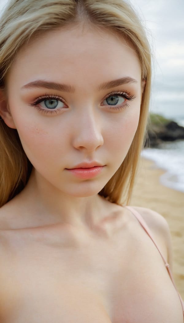 Tags: 21872187, SDXL
{"3": {"inputs": {"seed": 405063957839016, "steps": 64, "cfg": 6.7, "sampler_name": "dpmpp_2m", "scheduler": "karras", "denoise": 1.0, "model": ["27", 0], "positive": ["6", 0], "negative": ["7", 0], "latent_image": ["5", 0]}, "class_type": "KSampler"}, "4": {"inputs": {"ckpt_name": "juggernautxl.safetensors"}, "class_type": "CheckpointLoaderSimple"}, "5": {"inputs": {"width": 768, "height": 1344, "batch_size": 1}, "class_type": "EmptyLatentImage"}, "6": {"inputs": {"text": "22 year old girl, (ukrainian:1.00), (detailed face:1.01), (slim:0.96), (double eyelids:0.97), (blush:1.11), (seductive facial expression:0.98), (temptress:1.01), (cute:1.03), (sexy lips:0.96), (pale skin:1.06), (seductive pose:1.03), (idol:1.05), (eyelashes:0.95), (beautiful eyes:1.07), (in a seductive pose:1.04), (large perky breasts:1.01), (cleavage:1.05), (thigh gap:1.07), wearing (bikini:1.02) at a beach, (portra:1.06), (candid cinema:1.06), (skin fuzz:1.01), (textured skin:1.01), (film:1.07), (detailed skin:1.00), (natural looking skin:1.04), (RAW:1.08), (soft lighting:1.09)", "clip": ["27", 1]}, "class_type": "CLIPTextEncode"}, "7": {"inputs": {"text": "(distorted:1.05), (low resolution:1.12), (worst quality:1.12), (watermark:1.06), (bad hands:1.08), (twisted:1.11), (open mouth:1.10)", "clip": ["27", 1]}, "class_type": "CLIPTextEncode"}, "8": {"inputs": {"samples": ["3", 0], "vae": ["4", 2]}, "class_type": "VAEDecode"}, "25": {"inputs": {"lora_name": "nudify_xl.safetensors", "strength_model": 0.07, "strength_clip": 0.14, "model": ["4", 0], "clip": ["4", 1]}, "class_type": "LoraLoader"}, "26": {"inputs": {"lora_name": "shirtlift_SDXL_v2.safetensors", "strength_model": 0.1, "strength_clip": 0.0, "model": ["25", 0], "clip": ["25", 1]}, "class_type": "LoraLoader"}, "27": {"inputs": {"lora_name": "PerfectEyesXL.safetensors", "strength_model": 0.08, "strength_clip": 0.16, "model": ["26", 0], "clip": ["26", 1]}, "class_type": "LoraLoader"}, "30": {"inputs": {"model_name": "4x_NMKD-Superscale-SP_178000_G.pth"}, "class_type": "UpscaleModelLoader"}, "31": {"inputs": {"upscale_model": ["30", 0], "image": ["8", 0]}, "class_type": "ImageUpscaleWithModel"}, "32": {"inputs": {"upscale_method": "lanczos", "scale_by": 0.5, "image": ["31", 0]}, "class_type": "ImageScaleBy"}, "33": {"inputs": {"pixels": ["32", 0], "vae": ["4", 2]}, "class_type": "VAEEncode"}, "34": {"inputs": {"seed": 405063957839016, "steps": 64, "cfg": 6.7, "sampler_name": "dpmpp_2m", "scheduler": "karras", "denoise": 0.3, "model": ["27", 0], "positive": ["6", 0], "negative": ["7", 0], "latent_image": ["33", 0]}, "class_type": "KSampler"}, "36": {"inputs": {"samples": ["34", 0], "vae": ["4", 2]}, "class_type": "VAEDecode"}, "39": {"inputs": {"filename_prefix": "comfyapi-1728217789486", "images": ["36", 0]}, "class_type": "SaveImage"}}