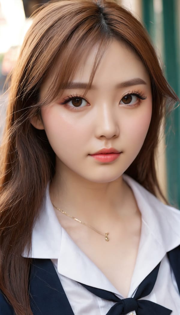 Tags: 21872187, SDXL
{"3": {"inputs": {"seed": 635434902654651, "steps": 64, "cfg": 7.26, "sampler_name": "dpmpp_2m", "scheduler": "karras", "denoise": 1.0, "model": ["27", 0], "positive": ["6", 0], "negative": ["7", 0], "latent_image": ["5", 0]}, "class_type": "KSampler"}, "4": {"inputs": {"ckpt_name": "juggernautxl.safetensors"}, "class_type": "CheckpointLoaderSimple"}, "5": {"inputs": {"width": 768, "height": 1344, "batch_size": 1}, "class_type": "EmptyLatentImage"}, "6": {"inputs": {"text": "25 year old girl, (double eyelids:1.13), (sexy lips:1.05), (seductive pose:1.10), (idol:0.95), (eyelashes:1.05), (beautiful eyes:0.97), (seductive facial expression:1.12), (temptress:1.00), (blush:1.08), (detailed face:0.98), (cute:1.01), (pale skin:1.12), (in a seductive pose:1.06), (large perky breasts:0.95), (cleavage:1.12), (thigh gap:1.11), (school uniform:1.10), choker, busy street, (film:1.05), (RAW:1.09), (portra:1.01), (natural looking skin:1.02), (textured skin:1.04), (soft lighting:1.03), (candid cinema:1.05), (detailed skin:1.05), (skin fuzz:1.06)", "clip": ["27", 1]}, "class_type": "CLIPTextEncode"}, "7": {"inputs": {"text": "(bad hands:1.13), (watermark:1.09), (distorted:1.10), (twisted:1.08), (low resolution:1.11), (worst quality:1.05), (open mouth:1.11)", "clip": ["27", 1]}, "class_type": "CLIPTextEncode"}, "8": {"inputs": {"samples": ["3", 0], "vae": ["4", 2]}, "class_type": "VAEDecode"}, "25": {"inputs": {"lora_name": "nudify_xl.safetensors", "strength_model": 0.38, "strength_clip": 0.28, "model": ["4", 0], "clip": ["4", 1]}, "class_type": "LoraLoader"}, "26": {"inputs": {"lora_name": "shirtlift_SDXL_v2.safetensors", "strength_model": 0.08, "strength_clip": 0.1, "model": ["25", 0], "clip": ["25", 1]}, "class_type": "LoraLoader"}, "27": {"inputs": {"lora_name": "PerfectEyesXL.safetensors", "strength_model": 0.04, "strength_clip": 0.16, "model": ["26", 0], "clip": ["26", 1]}, "class_type": "LoraLoader"}, "30": {"inputs": {"model_name": "4x_NMKD-Superscale-SP_178000_G.pth"}, "class_type": "UpscaleModelLoader"}, "31": {"inputs": {"upscale_model": ["30", 0], "image": ["8", 0]}, "class_type": "ImageUpscaleWithModel"}, "32": {"inputs": {"upscale_method": "lanczos", "scale_by": 0.5, "image": ["31", 0]}, "class_type": "ImageScaleBy"}, "33": {"inputs": {"pixels": ["32", 0], "vae": ["4", 2]}, "class_type": "VAEEncode"}, "34": {"inputs": {"seed": 635434902654651, "steps": 64, "cfg": 7.26, "sampler_name": "dpmpp_2m", "scheduler": "karras", "denoise": 0.3, "model": ["27", 0], "positive": ["6", 0], "negative": ["7", 0], "latent_image": ["33", 0]}, "class_type": "KSampler"}, "36": {"inputs": {"samples": ["34", 0], "vae": ["4", 2]}, "class_type": "VAEDecode"}, "39": {"inputs": {"filename_prefix": "comfyapi-1716613959591", "images": ["36", 0]}, "class_type": "SaveImage"}}