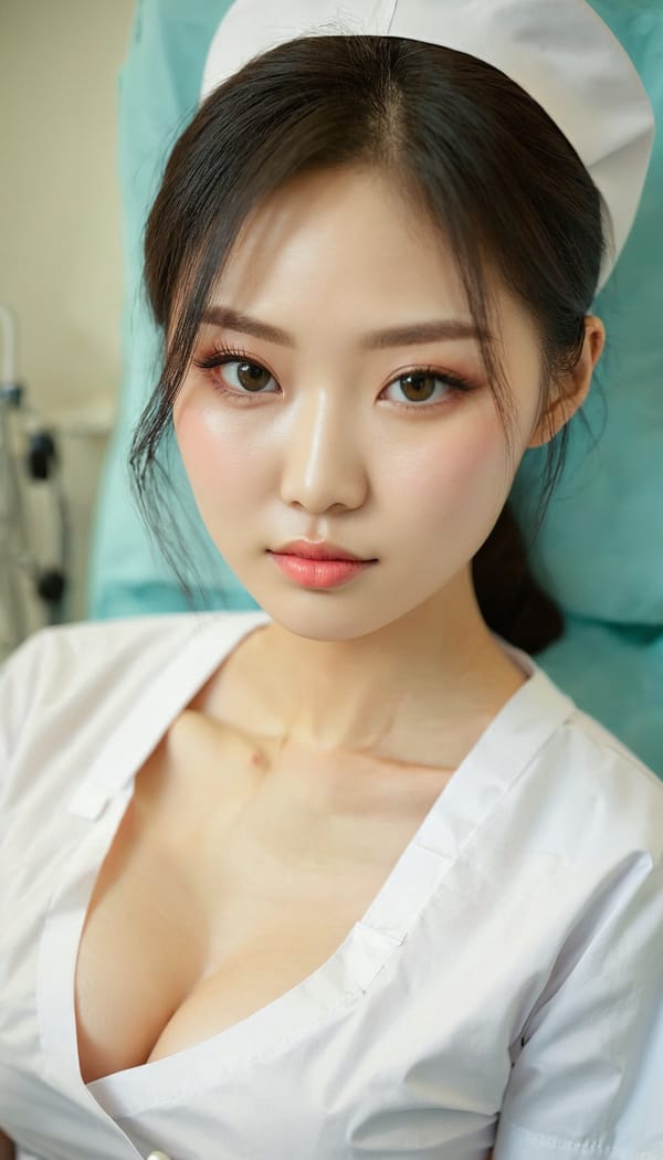 Tags: 21872187, SDXL
{"3": {"inputs": {"seed": 679799120819797, "steps": 32, "cfg": 6.95, "sampler_name": "dpmpp_2m", "scheduler": "karras", "denoise": 1.0, "model": ["27", 0], "positive": ["6", 0], "negative": ["7", 0], "latent_image": ["5", 0]}, "class_type": "KSampler"}, "4": {"inputs": {"ckpt_name": "juggernautxl.safetensors"}, "class_type": "CheckpointLoaderSimple"}, "5": {"inputs": {"width": 768, "height": 1344, "batch_size": 1}, "class_type": "EmptyLatentImage"}, "6": {"inputs": {"text": "28 year old girl, (korean:1.06), (russian:1.02), (sexy lips:1.02), (slim:1.09), (temptress:1.08), (blush:0.96), (seductive facial expression:1.05), (seductive pose:1.02), (detailed face:1.08), (eyelashes:0.95), (double eyelids:1.04), (pale skin:1.08), (beautiful eyes:1.00), (idol:0.95), (cute:0.98), (in a seductive pose:1.09), (large perky breasts:1.03), (cleavage:1.13), (thigh gap:1.11), (nurse in uniform:1.13) working in a hospital ward, (detailed skin:1.02), (RAW:1.06), (soft lighting:1.01), (skin fuzz:1.08), (candid cinema:1.02), (natural looking skin:1.04), (textured skin:1.08), (film:1.04), (portra:1.05)", "clip": ["27", 1]}, "class_type": "CLIPTextEncode"}, "7": {"inputs": {"text": "(watermark:1.14), (worst quality:1.09), (bad hands:1.12), (open mouth:1.12), (distorted:1.14), (low resolution:1.07), (twisted:1.09)", "clip": ["27", 1]}, "class_type": "CLIPTextEncode"}, "8": {"inputs": {"samples": ["3", 0], "vae": ["4", 2]}, "class_type": "VAEDecode"}, "25": {"inputs": {"lora_name": "nudify_xl.safetensors", "strength_model": 0.33, "strength_clip": 0.09, "model": ["4", 0], "clip": ["4", 1]}, "class_type": "LoraLoader"}, "26": {"inputs": {"lora_name": "shirtlift_SDXL_v2.safetensors", "strength_model": 0.03, "strength_clip": 0.19, "model": ["25", 0], "clip": ["25", 1]}, "class_type": "LoraLoader"}, "27": {"inputs": {"lora_name": "PerfectEyesXL.safetensors", "strength_model": 0.15, "strength_clip": 0.16, "model": ["26", 0], "clip": ["26", 1]}, "class_type": "LoraLoader"}, "30": {"inputs": {"model_name": "4x_NMKD-Superscale-SP_178000_G.pth"}, "class_type": "UpscaleModelLoader"}, "31": {"inputs": {"upscale_model": ["30", 0], "image": ["8", 0]}, "class_type": "ImageUpscaleWithModel"}, "32": {"inputs": {"upscale_method": "lanczos", "scale_by": 0.5, "image": ["31", 0]}, "class_type": "ImageScaleBy"}, "33": {"inputs": {"pixels": ["32", 0], "vae": ["4", 2]}, "class_type": "VAEEncode"}, "34": {"inputs": {"seed": 679799120819797, "steps": 32, "cfg": 6.95, "sampler_name": "dpmpp_2m", "scheduler": "karras", "denoise": 0.3, "model": ["27", 0], "positive": ["6", 0], "negative": ["7", 0], "latent_image": ["33", 0]}, "class_type": "KSampler"}, "36": {"inputs": {"samples": ["34", 0], "vae": ["4", 2]}, "class_type": "VAEDecode"}, "39": {"inputs": {"filename_prefix": "comfyapi-1735841069545", "images": ["36", 0]}, "class_type": "SaveImage"}}