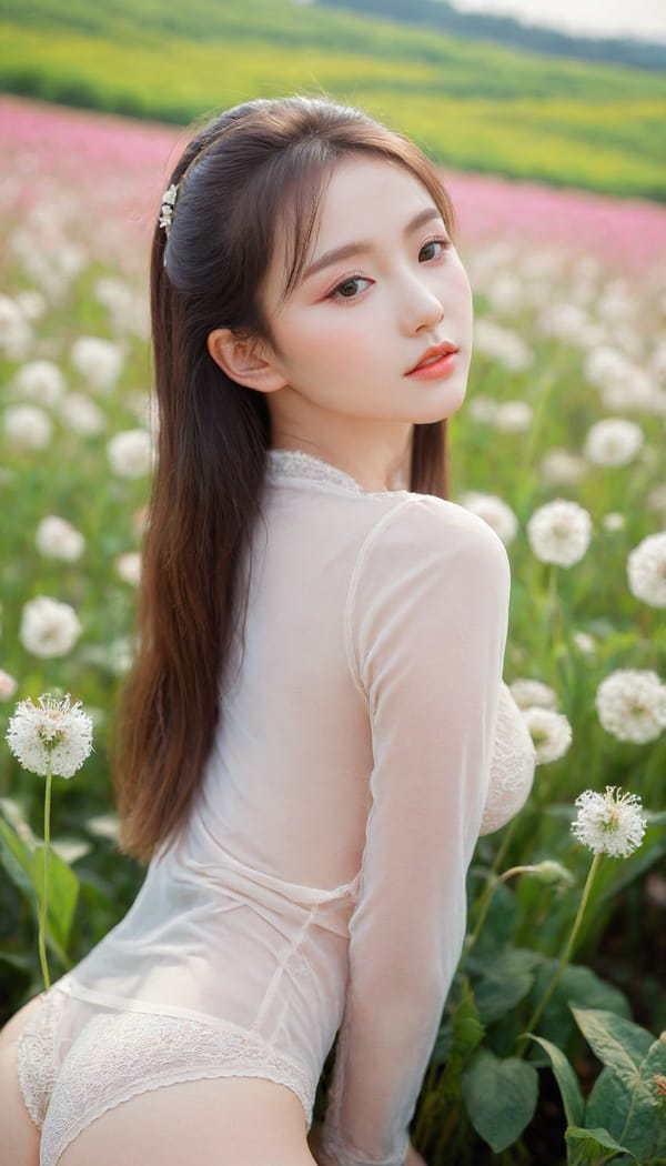 Tags: 21872187, SDXL
{"3": {"inputs": {"seed": 304712574420402, "steps": 64, "cfg": 6.19, "sampler_name": "dpmpp_2m", "scheduler": "karras", "denoise": 1.0, "model": ["27", 0], "positive": ["6", 0], "negative": ["7", 0], "latent_image": ["5", 0]}, "class_type": "KSampler"}, "4": {"inputs": {"ckpt_name": "leosamsHelloworldSDXL_helloworldSDXL32DPO.safetensors"}, "class_type": "CheckpointLoaderSimple"}, "5": {"inputs": {"width": 768, "height": 1344, "batch_size": 1}, "class_type": "EmptyLatentImage"}, "6": {"inputs": {"text": "25 year old girl, (ukrainian:1.10), (korean:0.95), (sexy lips:1.05), (seductive facial expression:1.00), (blush:0.95), (double eyelids:1.01), (seductive pose:1.08), (cute:1.10), (pale skin:1.10), (eyelashes:1.02), (idol:1.12), (slim:1.03), (temptress:1.05), (detailed face:0.96), (beautiful eyes:1.04), (perky ass:1.03), (exposed ass:1.06), (looking back:0.97), (sexy ass:1.07), (thigh gap:1.11), wearing (translucent clothes:1.13) on a flower field, (detailed skin:1.07), (textured skin:1.02), (RAW:1.06), (natural looking skin:1.08), (skin fuzz:1.04), (candid cinema:1.02), (soft lighting:1.05), (film:1.08)", "clip": ["27", 1]}, "class_type": "CLIPTextEncode"}, "7": {"inputs": {"text": "(watermark:1.05), (worst quality:1.05), (low resolution:1.12), (bad hands:1.10), (twisted:1.06), (distorted:1.12), (open mouth:1.07)", "clip": ["27", 1]}, "class_type": "CLIPTextEncode"}, "8": {"inputs": {"samples": ["3", 0], "vae": ["4", 2]}, "class_type": "VAEDecode"}, "25": {"inputs": {"lora_name": "nudify_xl.safetensors", "strength_model": 0.28, "strength_clip": 0.07, "model": ["4", 0], "clip": ["4", 1]}, "class_type": "LoraLoader"}, "26": {"inputs": {"lora_name": "shirtlift_SDXL_v2.safetensors", "strength_model": 0.11, "strength_clip": 0.05, "model": ["25", 0], "clip": ["25", 1]}, "class_type": "LoraLoader"}, "27": {"inputs": {"lora_name": "PerfectEyesXL.safetensors", "strength_model": 0.09, "strength_clip": 0.14, "model": ["26", 0], "clip": ["26", 1]}, "class_type": "LoraLoader"}, "30": {"inputs": {"model_name": "4x_NMKD-Superscale-SP_178000_G.pth"}, "class_type": "UpscaleModelLoader"}, "31": {"inputs": {"upscale_model": ["30", 0], "image": ["8", 0]}, "class_type": "ImageUpscaleWithModel"}, "32": {"inputs": {"upscale_method": "lanczos", "scale_by": 0.5, "image": ["31", 0]}, "class_type": "ImageScaleBy"}, "33": {"inputs": {"pixels": ["32", 0], "vae": ["4", 2]}, "class_type": "VAEEncode"}, "34": {"inputs": {"seed": 304712574420402, "steps": 64, "cfg": 6.19, "sampler_name": "dpmpp_2m", "scheduler": "karras", "denoise": 0.3, "model": ["27", 0], "positive": ["6", 0], "negative": ["7", 0], "latent_image": ["33", 0]}, "class_type": "KSampler"}, "36": {"inputs": {"samples": ["34", 0], "vae": ["4", 2]}, "class_type": "VAEDecode"}, "39": {"inputs": {"filename_prefix": "comfyapi-1707532726476", "images": ["36", 0]}, "class_type": "SaveImage"}}