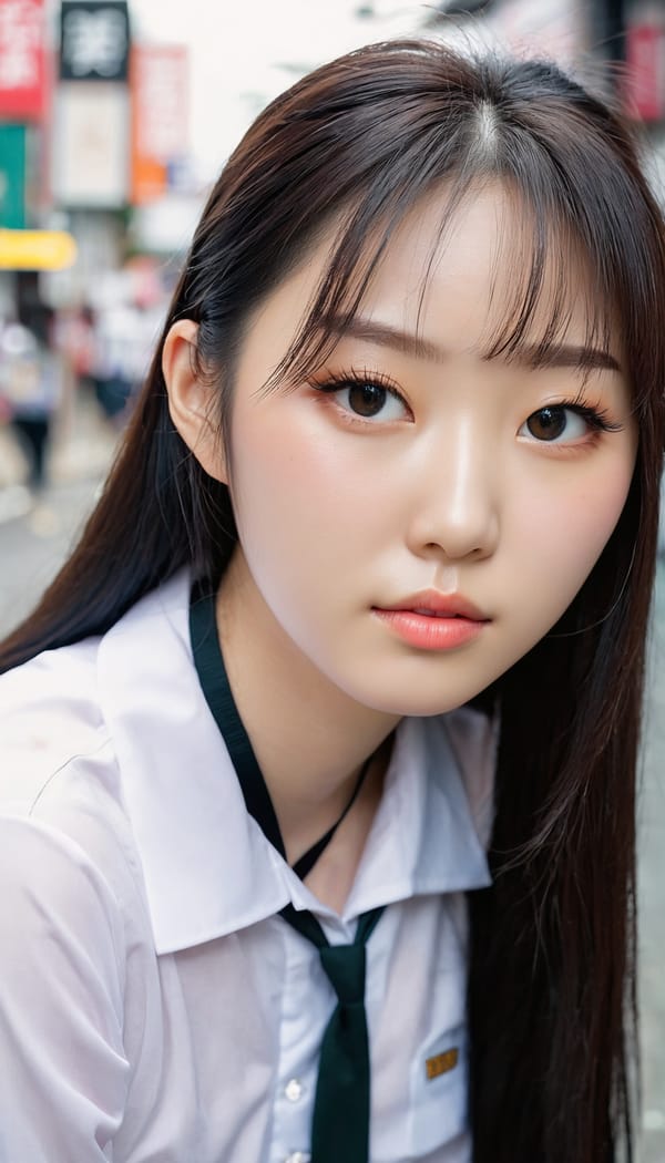 Tags: 21872187, SDXL
{"3": {"inputs": {"seed": 161277808643262, "steps": 64, "cfg": 6.99, "sampler_name": "dpmpp_2m", "scheduler": "karras", "denoise": 1.0, "model": ["27", 0], "positive": ["6", 0], "negative": ["7", 0], "latent_image": ["5", 0]}, "class_type": "KSampler"}, "4": {"inputs": {"ckpt_name": "juggernautxl.safetensors"}, "class_type": "CheckpointLoaderSimple"}, "5": {"inputs": {"width": 768, "height": 1344, "batch_size": 1}, "class_type": "EmptyLatentImage"}, "6": {"inputs": {"text": "24 year old girl, (irish:1.12), (korean:1.09), (chinese:1.08), (cute:1.04), (beautiful eyes:0.99), (idol:1.14), (blush:0.96), (double eyelids:1.11), (eyelashes:1.08), (sexy lips:1.04), (pale skin:1.10), (detailed face:1.04), (slim:1.12), (seductive pose:1.12), (temptress:1.07), (on all fours:1.04), (spreading ass cheeks:1.07), (from behind:1.06), (backboob:0.95), (school uniform:1.03), choker, busy street, (textured skin:1.06), (candid cinema:1.03), (portra:1.00), (soft lighting:1.06), (skin fuzz:1.01), (RAW:1.04), (film:1.05), (detailed skin:1.08), (natural looking skin:1.02)", "clip": ["27", 1]}, "class_type": "CLIPTextEncode"}, "7": {"inputs": {"text": "(distorted:1.14), (worst quality:1.11), (watermark:1.14), (twisted:1.08), (bad hands:1.12), (low resolution:1.12), (open mouth:1.14)", "clip": ["27", 1]}, "class_type": "CLIPTextEncode"}, "8": {"inputs": {"samples": ["3", 0], "vae": ["4", 2]}, "class_type": "VAEDecode"}, "25": {"inputs": {"lora_name": "nudify_xl.safetensors", "strength_model": 0.12, "strength_clip": 0.32, "model": ["4", 0], "clip": ["4", 1]}, "class_type": "LoraLoader"}, "26": {"inputs": {"lora_name": "shirtlift_SDXL_v2.safetensors", "strength_model": 0.04, "strength_clip": 0.11, "model": ["25", 0], "clip": ["25", 1]}, "class_type": "LoraLoader"}, "27": {"inputs": {"lora_name": "PerfectEyesXL.safetensors", "strength_model": 0.19, "strength_clip": 0.06, "model": ["26", 0], "clip": ["26", 1]}, "class_type": "LoraLoader"}, "30": {"inputs": {"model_name": "4x_NMKD-Superscale-SP_178000_G.pth"}, "class_type": "UpscaleModelLoader"}, "31": {"inputs": {"upscale_model": ["30", 0], "image": ["8", 0]}, "class_type": "ImageUpscaleWithModel"}, "32": {"inputs": {"upscale_method": "lanczos", "scale_by": 0.5, "image": ["31", 0]}, "class_type": "ImageScaleBy"}, "33": {"inputs": {"pixels": ["32", 0], "vae": ["4", 2]}, "class_type": "VAEEncode"}, "34": {"inputs": {"seed": 161277808643262, "steps": 64, "cfg": 6.99, "sampler_name": "dpmpp_2m", "scheduler": "karras", "denoise": 0.3, "model": ["27", 0], "positive": ["6", 0], "negative": ["7", 0], "latent_image": ["33", 0]}, "class_type": "KSampler"}, "36": {"inputs": {"samples": ["34", 0], "vae": ["4", 2]}, "class_type": "VAEDecode"}, "39": {"inputs": {"filename_prefix": "comfyapi-1714465154518", "images": ["36", 0]}, "class_type": "SaveImage"}}