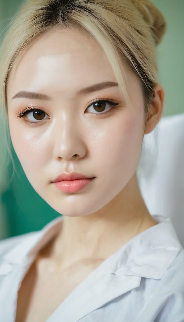 Tags: 21872187, SDXL
{"3": {"inputs": {"seed": 472783205955839, "steps": 64, "cfg": 5.34, "sampler_name": "dpmpp_2m", "scheduler": "karras", "denoise": 1.0, "model": ["27", 0], "positive": ["6", 0], "negative": ["7", 0], "latent_image": ["5", 0]}, "class_type": "KSampler"}, "4": {"inputs": {"ckpt_name": "juggernautxl.safetensors"}, "class_type": "CheckpointLoaderSimple"}, "5": {"inputs": {"width": 768, "height": 1344, "batch_size": 1}, "class_type": "EmptyLatentImage"}, "6": {"inputs": {"text": "27 year old girl, (chinese:1.13), (irish:1.05), (beautiful eyes:0.98), (pale skin:1.07), (temptress:0.98), (double eyelids:1.05), (blush:1.05), (sexy lips:1.02), (slim:1.01), (eyelashes:0.98), (seductive pose:0.97), (cute:0.96), (idol:0.97), (detailed face:1.07), (seductive facial expression:1.05), (perky ass:1.10), (exposed ass:1.10), (looking back:1.04), (sexy ass:1.14), (thigh gap:1.07), (nurse in uniform:0.96) working in a hospital ward, (RAW:1.03), (portra:1.05), (detailed skin:1.02), (textured skin:1.03), (candid cinema:1.05), (soft lighting:1.09), (natural looking skin:1.02), (film:1.03), (skin fuzz:1.07)", "clip": ["27", 1]}, "class_type": "CLIPTextEncode"}, "7": {"inputs": {"text": "(open mouth:1.09), (worst quality:1.13), (twisted:1.07), (distorted:1.12), (watermark:1.14), (bad hands:1.10), (low resolution:1.12)", "clip": ["27", 1]}, "class_type": "CLIPTextEncode"}, "8": {"inputs": {"samples": ["3", 0], "vae": ["4", 2]}, "class_type": "VAEDecode"}, "25": {"inputs": {"lora_name": "nudify_xl.safetensors", "strength_model": 0.19, "strength_clip": 0.31, "model": ["4", 0], "clip": ["4", 1]}, "class_type": "LoraLoader"}, "26": {"inputs": {"lora_name": "shirtlift_SDXL_v2.safetensors", "strength_model": 0.13, "strength_clip": 0.06, "model": ["25", 0], "clip": ["25", 1]}, "class_type": "LoraLoader"}, "27": {"inputs": {"lora_name": "PerfectEyesXL.safetensors", "strength_model": 0.05, "strength_clip": 0.09, "model": ["26", 0], "clip": ["26", 1]}, "class_type": "LoraLoader"}, "30": {"inputs": {"model_name": "4x_NMKD-Superscale-SP_178000_G.pth"}, "class_type": "UpscaleModelLoader"}, "31": {"inputs": {"upscale_model": ["30", 0], "image": ["8", 0]}, "class_type": "ImageUpscaleWithModel"}, "32": {"inputs": {"upscale_method": "lanczos", "scale_by": 0.5, "image": ["31", 0]}, "class_type": "ImageScaleBy"}, "33": {"inputs": {"pixels": ["32", 0], "vae": ["4", 2]}, "class_type": "VAEEncode"}, "34": {"inputs": {"seed": 472783205955839, "steps": 64, "cfg": 5.34, "sampler_name": "dpmpp_2m", "scheduler": "karras", "denoise": 0.3, "model": ["27", 0], "positive": ["6", 0], "negative": ["7", 0], "latent_image": ["33", 0]}, "class_type": "KSampler"}, "36": {"inputs": {"samples": ["34", 0], "vae": ["4", 2]}, "class_type": "VAEDecode"}, "39": {"inputs": {"filename_prefix": "comfyapi-1717477301672", "images": ["36", 0]}, "class_type": "SaveImage"}}