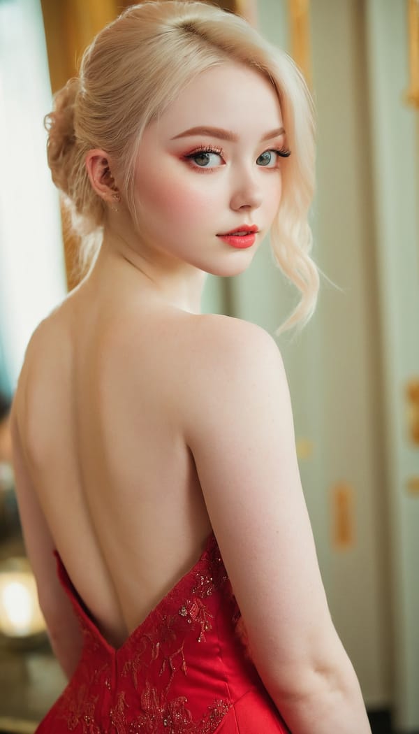 Tags: 21872187, SDXL
{"3": {"inputs": {"seed": 594183626267897, "steps": 32, "cfg": 6.07, "sampler_name": "dpmpp_2m", "scheduler": "karras", "denoise": 1.0, "model": ["27", 0], "positive": ["6", 0], "negative": ["7", 0], "latent_image": ["5", 0]}, "class_type": "KSampler"}, "4": {"inputs": {"ckpt_name": "juggernautxl.safetensors"}, "class_type": "CheckpointLoaderSimple"}, "5": {"inputs": {"width": 768, "height": 1344, "batch_size": 1}, "class_type": "EmptyLatentImage"}, "6": {"inputs": {"text": "22 year old girl, (eyelashes:0.95), (temptress:1.08), (pale skin:1.11), (cute:1.03), (seductive pose:1.01), (detailed face:0.95), (double eyelids:1.12), (seductive facial expression:1.01), (sexy lips:1.04), (beautiful eyes:1.01), (blush:1.14), (idol:1.09), (perky ass:1.12), (exposed ass:1.05), (looking back:1.14), (sexy ass:1.05), (thigh gap:0.96), (wearing a low-cut red dress:0.99) at a ballroom, (film:1.01), (textured skin:1.05), (detailed skin:1.02), (portra:1.03), (skin fuzz:1.08), (candid cinema:1.02), (soft lighting:1.03), (RAW:1.09)", "clip": ["27", 1]}, "class_type": "CLIPTextEncode"}, "7": {"inputs": {"text": "(low resolution:1.12), (distorted:1.07), (watermark:1.08), (bad hands:1.10), (worst quality:1.13), (twisted:1.14), (open mouth:1.05)", "clip": ["27", 1]}, "class_type": "CLIPTextEncode"}, "8": {"inputs": {"samples": ["3", 0], "vae": ["4", 2]}, "class_type": "VAEDecode"}, "25": {"inputs": {"lora_name": "nudify_xl.safetensors", "strength_model": 0.39, "strength_clip": 0.21, "model": ["4", 0], "clip": ["4", 1]}, "class_type": "LoraLoader"}, "26": {"inputs": {"lora_name": "shirtlift_SDXL_v2.safetensors", "strength_model": 0.18, "strength_clip": 0.18, "model": ["25", 0], "clip": ["25", 1]}, "class_type": "LoraLoader"}, "27": {"inputs": {"lora_name": "PerfectEyesXL.safetensors", "strength_model": 0.11, "strength_clip": 0.15, "model": ["26", 0], "clip": ["26", 1]}, "class_type": "LoraLoader"}, "30": {"inputs": {"model_name": "4x_NMKD-Superscale-SP_178000_G.pth"}, "class_type": "UpscaleModelLoader"}, "31": {"inputs": {"upscale_model": ["30", 0], "image": ["8", 0]}, "class_type": "ImageUpscaleWithModel"}, "32": {"inputs": {"upscale_method": "lanczos", "scale_by": 0.5, "image": ["31", 0]}, "class_type": "ImageScaleBy"}, "33": {"inputs": {"pixels": ["32", 0], "vae": ["4", 2]}, "class_type": "VAEEncode"}, "34": {"inputs": {"seed": 594183626267897, "steps": 32, "cfg": 6.07, "sampler_name": "dpmpp_2m", "scheduler": "karras", "denoise": 0.3, "model": ["27", 0], "positive": ["6", 0], "negative": ["7", 0], "latent_image": ["33", 0]}, "class_type": "KSampler"}, "36": {"inputs": {"samples": ["34", 0], "vae": ["4", 2]}, "class_type": "VAEDecode"}, "39": {"inputs": {"filename_prefix": "comfyapi-1731078715492", "images": ["36", 0]}, "class_type": "SaveImage"}}