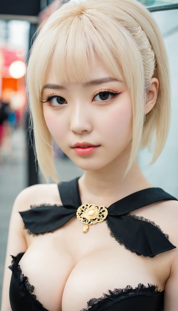 Tags: 21872187, SDXL
{"3": {"inputs": {"seed": 122086338166247, "steps": 64, "cfg": 5.78, "sampler_name": "dpmpp_2m", "scheduler": "karras", "denoise": 1.0, "model": ["27", 0], "positive": ["6", 0], "negative": ["7", 0], "latent_image": ["5", 0]}, "class_type": "KSampler"}, "4": {"inputs": {"ckpt_name": "juggernautxl.safetensors"}, "class_type": "CheckpointLoaderSimple"}, "5": {"inputs": {"width": 768, "height": 1344, "batch_size": 1}, "class_type": "EmptyLatentImage"}, "6": {"inputs": {"text": "26 year old girl, (korean:0.98), (chinese:1.00), (irish:0.99), (russian:1.04), (double eyelids:0.95), (eyelashes:1.07), (pale skin:1.08), (seductive facial expression:0.96), (beautiful eyes:0.99), (idol:1.01), (cute:1.07), (sexy lips:1.14), (seductive pose:1.00), (blush:0.98), (detailed face:1.12), (temptress:1.07), (slim:1.03), (in a seductive pose:1.14), (large perky breasts:0.98), (cleavage:1.04), (thigh gap:1.01), (in a cosplay:1.06) at comiket posing for camera, (skin fuzz:1.07), (textured skin:1.09), (detailed skin:1.07), (natural looking skin:1.06), (candid cinema:1.02), (portra:1.04), (soft lighting:1.05), (RAW:1.08), (film:1.02)", "clip": ["27", 1]}, "class_type": "CLIPTextEncode"}, "7": {"inputs": {"text": "(distorted:1.06), (bad hands:1.07), (watermark:1.06), (worst quality:1.10), (low resolution:1.13), (twisted:1.07), (open mouth:1.13)", "clip": ["27", 1]}, "class_type": "CLIPTextEncode"}, "8": {"inputs": {"samples": ["3", 0], "vae": ["4", 2]}, "class_type": "VAEDecode"}, "25": {"inputs": {"lora_name": "nudify_xl.safetensors", "strength_model": 0.24, "strength_clip": 0.25, "model": ["4", 0], "clip": ["4", 1]}, "class_type": "LoraLoader"}, "26": {"inputs": {"lora_name": "shirtlift_SDXL_v2.safetensors", "strength_model": 0.15, "strength_clip": 0.05, "model": ["25", 0], "clip": ["25", 1]}, "class_type": "LoraLoader"}, "27": {"inputs": {"lora_name": "PerfectEyesXL.safetensors", "strength_model": 0.07, "strength_clip": 0.14, "model": ["26", 0], "clip": ["26", 1]}, "class_type": "LoraLoader"}, "30": {"inputs": {"model_name": "4x_NMKD-Superscale-SP_178000_G.pth"}, "class_type": "UpscaleModelLoader"}, "31": {"inputs": {"upscale_model": ["30", 0], "image": ["8", 0]}, "class_type": "ImageUpscaleWithModel"}, "32": {"inputs": {"upscale_method": "lanczos", "scale_by": 0.5, "image": ["31", 0]}, "class_type": "ImageScaleBy"}, "33": {"inputs": {"pixels": ["32", 0], "vae": ["4", 2]}, "class_type": "VAEEncode"}, "34": {"inputs": {"seed": 122086338166247, "steps": 64, "cfg": 5.78, "sampler_name": "dpmpp_2m", "scheduler": "karras", "denoise": 0.3, "model": ["27", 0], "positive": ["6", 0], "negative": ["7", 0], "latent_image": ["33", 0]}, "class_type": "KSampler"}, "36": {"inputs": {"samples": ["34", 0], "vae": ["4", 2]}, "class_type": "VAEDecode"}, "39": {"inputs": {"filename_prefix": "comfyapi-1728040368485", "images": ["36", 0]}, "class_type": "SaveImage"}}