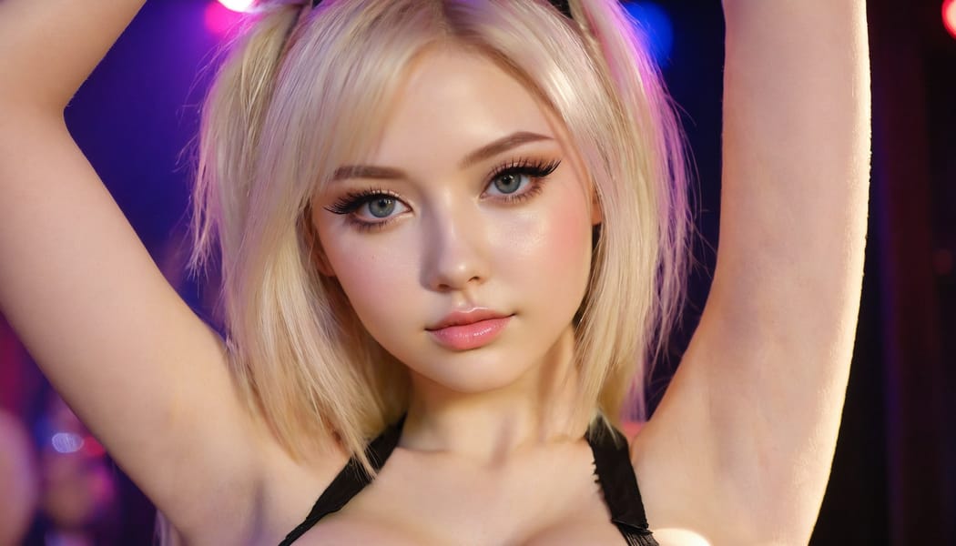 Tags: 21872187, SDXL
{"3": {"inputs": {"seed": 220919230413734, "steps": 32, "cfg": 6.69, "sampler_name": "dpmpp_2m", "scheduler": "karras", "denoise": 1.0, "model": ["27", 0], "positive": ["6", 0], "negative": ["7", 0], "latent_image": ["5", 0]}, "class_type": "KSampler"}, "4": {"inputs": {"ckpt_name": "juggernautxl.safetensors"}, "class_type": "CheckpointLoaderSimple"}, "5": {"inputs": {"width": 1344, "height": 768, "batch_size": 1}, "class_type": "EmptyLatentImage"}, "6": {"inputs": {"text": "23 year old girl, (eyelashes:0.98), (beautiful eyes:1.08), (sexy lips:1.02), (seductive facial expression:1.00), (detailed face:1.04), (slim:1.10), (double eyelids:1.12), (temptress:1.13), (blush:1.06), (idol:1.00), (cute:1.07), (pale skin:1.03), (in a seductive pose:1.07), (large perky breasts:1.10), (cleavage:0.96), (thigh gap:1.09), (a pole dancer:1.09) at a night club, (candid cinema:1.04), (RAW:1.08), (film:1.07), (natural looking skin:1.07), (soft lighting:1.09), (textured skin:1.07), (detailed skin:1.01), (portra:1.07)", "clip": ["27", 1]}, "class_type": "CLIPTextEncode"}, "7": {"inputs": {"text": "(bad hands:1.10), (twisted:1.14), (worst quality:1.14), (low resolution:1.09), (distorted:1.08), (open mouth:1.11), (watermark:1.09)", "clip": ["27", 1]}, "class_type": "CLIPTextEncode"}, "8": {"inputs": {"samples": ["3", 0], "vae": ["4", 2]}, "class_type": "VAEDecode"}, "25": {"inputs": {"lora_name": "nudify_xl.safetensors", "strength_model": 0.0, "strength_clip": 0.03, "model": ["4", 0], "clip": ["4", 1]}, "class_type": "LoraLoader"}, "26": {"inputs": {"lora_name": "shirtlift_SDXL_v2.safetensors", "strength_model": 0.17, "strength_clip": 0.02, "model": ["25", 0], "clip": ["25", 1]}, "class_type": "LoraLoader"}, "27": {"inputs": {"lora_name": "PerfectEyesXL.safetensors", "strength_model": 0.16, "strength_clip": 0.17, "model": ["26", 0], "clip": ["26", 1]}, "class_type": "LoraLoader"}, "30": {"inputs": {"model_name": "4x_NMKD-Superscale-SP_178000_G.pth"}, "class_type": "UpscaleModelLoader"}, "31": {"inputs": {"upscale_model": ["30", 0], "image": ["8", 0]}, "class_type": "ImageUpscaleWithModel"}, "32": {"inputs": {"upscale_method": "lanczos", "scale_by": 0.5, "image": ["31", 0]}, "class_type": "ImageScaleBy"}, "33": {"inputs": {"pixels": ["32", 0], "vae": ["4", 2]}, "class_type": "VAEEncode"}, "34": {"inputs": {"seed": 220919230413734, "steps": 32, "cfg": 6.69, "sampler_name": "dpmpp_2m", "scheduler": "karras", "denoise": 0.3, "model": ["27", 0], "positive": ["6", 0], "negative": ["7", 0], "latent_image": ["33", 0]}, "class_type": "KSampler"}, "36": {"inputs": {"samples": ["34", 0], "vae": ["4", 2]}, "class_type": "VAEDecode"}, "39": {"inputs": {"filename_prefix": "comfyapi-1731435984538", "images": ["36", 0]}, "class_type": "SaveImage"}}