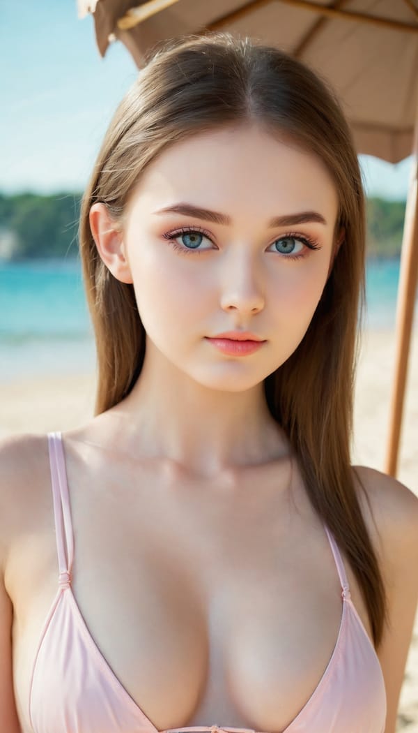 Tags: 21872187, SDXL
{"3": {"inputs": {"seed": 722103614919550, "steps": 64, "cfg": 6.17, "sampler_name": "dpmpp_2m", "scheduler": "karras", "denoise": 1.0, "model": ["27", 0], "positive": ["6", 0], "negative": ["7", 0], "latent_image": ["5", 0]}, "class_type": "KSampler"}, "4": {"inputs": {"ckpt_name": "juggernautXL_v8Rundiffusion.safetensors"}, "class_type": "CheckpointLoaderSimple"}, "5": {"inputs": {"width": 768, "height": 1344, "batch_size": 1}, "class_type": "EmptyLatentImage"}, "6": {"inputs": {"text": "18 year old girl, (ukrainian:1.14), (slim:1.08), (eyelashes:1.08), (temptress:1.06), (idol:1.10), (seductive facial expression:1.10), (detailed face:0.99), (double eyelids:1.13), (blush:1.13), (pale skin:0.98), (sexy lips:1.06), (beautiful eyes:1.03), (seductive pose:1.13), (in a seductive pose:1.00), (large perky breasts:1.04), (cleavage:1.00), (thigh gap:0.98), wearing (bikini:1.06) at a beach, (natural looking skin:1.09), (candid cinema:1.05), (detailed skin:1.03), (film:1.02), (skin fuzz:1.02), (textured skin:1.07), (soft lighting:1.09), (portra:1.00), (RAW:1.02)", "clip": ["27", 1]}, "class_type": "CLIPTextEncode"}, "7": {"inputs": {"text": "(watermark:1.10), (open mouth:1.08), (distorted:1.08), (bad hands:1.14), (worst quality:1.13), (low resolution:1.06), (twisted:1.06)", "clip": ["27", 1]}, "class_type": "CLIPTextEncode"}, "8": {"inputs": {"samples": ["3", 0], "vae": ["4", 2]}, "class_type": "VAEDecode"}, "25": {"inputs": {"lora_name": "nudify_xl.safetensors", "strength_model": 0.04, "strength_clip": 0.06, "model": ["4", 0], "clip": ["4", 1]}, "class_type": "LoraLoader"}, "26": {"inputs": {"lora_name": "shirtlift_SDXL_v2.safetensors", "strength_model": 0.02, "strength_clip": 0.1, "model": ["25", 0], "clip": ["25", 1]}, "class_type": "LoraLoader"}, "27": {"inputs": {"lora_name": "PerfectEyesXL.safetensors", "strength_model": 0.02, "strength_clip": 0.1, "model": ["26", 0], "clip": ["26", 1]}, "class_type": "LoraLoader"}, "30": {"inputs": {"model_name": "4x_NMKD-Superscale-SP_178000_G.pth"}, "class_type": "UpscaleModelLoader"}, "31": {"inputs": {"upscale_model": ["30", 0], "image": ["8", 0]}, "class_type": "ImageUpscaleWithModel"}, "32": {"inputs": {"upscale_method": "lanczos", "scale_by": 0.5, "image": ["31", 0]}, "class_type": "ImageScaleBy"}, "33": {"inputs": {"pixels": ["32", 0], "vae": ["4", 2]}, "class_type": "VAEEncode"}, "34": {"inputs": {"seed": 722103614919550, "steps": 64, "cfg": 6.17, "sampler_name": "dpmpp_2m", "scheduler": "karras", "denoise": 0.3, "model": ["27", 0], "positive": ["6", 0], "negative": ["7", 0], "latent_image": ["33", 0]}, "class_type": "KSampler"}, "36": {"inputs": {"samples": ["34", 0], "vae": ["4", 2]}, "class_type": "VAEDecode"}, "39": {"inputs": {"filename_prefix": "comfyapi-1707923452154", "images": ["36", 0]}, "class_type": "SaveImage"}}