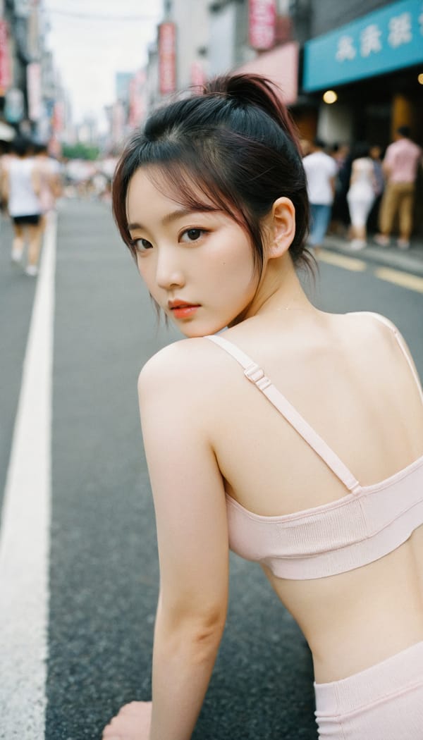 Tags: 21872187, SDXL
{"3": {"inputs": {"seed": 586673271896047, "steps": 32, "cfg": 6.57, "sampler_name": "dpmpp_2m", "scheduler": "karras", "denoise": 1.0, "model": ["27", 0], "positive": ["6", 0], "negative": ["7", 0], "latent_image": ["5", 0]}, "class_type": "KSampler"}, "4": {"inputs": {"ckpt_name": "leosamsHelloworldSDXL_helloworldSDXL32DPO.safetensors"}, "class_type": "CheckpointLoaderSimple"}, "5": {"inputs": {"width": 768, "height": 1344, "batch_size": 1}, "class_type": "EmptyLatentImage"}, "6": {"inputs": {"text": "26 year old girl, (japanese:1.08), (korean:1.14), (blush:1.13), (seductive facial expression:1.09), (double eyelids:0.98), (beautiful eyes:1.11), (slim:1.00), (sexy lips:1.02), (detailed face:1.01), (idol:0.98), (pale skin:1.08), (temptress:1.04), (cute:0.95), (seductive pose:1.00), (eyelashes:0.95), (on all fours:1.02), (spreading ass cheeks:1.00), (from behind:1.04), (backboob:1.04), (white tanktop:1.02), busy street, (film:1.02), (portra:1.05), (skin fuzz:1.07), (textured skin:1.09), (soft lighting:1.02), (RAW:1.08), (candid cinema:1.07), (natural looking skin:1.01), (detailed skin:1.08)", "clip": ["27", 1]}, "class_type": "CLIPTextEncode"}, "7": {"inputs": {"text": "(twisted:1.13), (distorted:1.06), (watermark:1.07), (open mouth:1.11), (bad hands:1.10), (worst quality:1.13), (low resolution:1.09)", "clip": ["27", 1]}, "class_type": "CLIPTextEncode"}, "8": {"inputs": {"samples": ["3", 0], "vae": ["4", 2]}, "class_type": "VAEDecode"}, "25": {"inputs": {"lora_name": "nudify_xl.safetensors", "strength_model": 0.02, "strength_clip": 0.28, "model": ["4", 0], "clip": ["4", 1]}, "class_type": "LoraLoader"}, "26": {"inputs": {"lora_name": "shirtlift_SDXL_v2.safetensors", "strength_model": 0.0, "strength_clip": 0.07, "model": ["25", 0], "clip": ["25", 1]}, "class_type": "LoraLoader"}, "27": {"inputs": {"lora_name": "PerfectEyesXL.safetensors", "strength_model": 0.13, "strength_clip": 0.13, "model": ["26", 0], "clip": ["26", 1]}, "class_type": "LoraLoader"}, "30": {"inputs": {"model_name": "4x_NMKD-Superscale-SP_178000_G.pth"}, "class_type": "UpscaleModelLoader"}, "31": {"inputs": {"upscale_model": ["30", 0], "image": ["8", 0]}, "class_type": "ImageUpscaleWithModel"}, "32": {"inputs": {"upscale_method": "lanczos", "scale_by": 0.5, "image": ["31", 0]}, "class_type": "ImageScaleBy"}, "33": {"inputs": {"pixels": ["32", 0], "vae": ["4", 2]}, "class_type": "VAEEncode"}, "34": {"inputs": {"seed": 586673271896047, "steps": 32, "cfg": 6.57, "sampler_name": "dpmpp_2m", "scheduler": "karras", "denoise": 0.3, "model": ["27", 0], "positive": ["6", 0], "negative": ["7", 0], "latent_image": ["33", 0]}, "class_type": "KSampler"}, "36": {"inputs": {"samples": ["34", 0], "vae": ["4", 2]}, "class_type": "VAEDecode"}, "39": {"inputs": {"filename_prefix": "comfyapi-1707306993098", "images": ["36", 0]}, "class_type": "SaveImage"}}