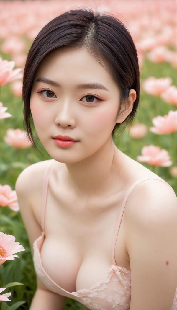 Tags: 21872187, SDXL
{"3": {"inputs": {"seed": 960759920406971, "steps": 64, "cfg": 6.04, "sampler_name": "dpmpp_2m", "scheduler": "karras", "denoise": 1.0, "model": ["27", 0], "positive": ["6", 0], "negative": ["7", 0], "latent_image": ["5", 0]}, "class_type": "KSampler"}, "4": {"inputs": {"ckpt_name": "juggernautXL_v8Rundiffusion.safetensors"}, "class_type": "CheckpointLoaderSimple"}, "5": {"inputs": {"width": 768, "height": 1344, "batch_size": 1}, "class_type": "EmptyLatentImage"}, "6": {"inputs": {"text": "26 year old girl, (taiwanese:1.08), (sexy lips:1.14), (pale skin:1.07), (slim:1.11), (eyelashes:0.97), (idol:1.04), (detailed face:0.96), (blush:0.95), (seductive facial expression:0.99), (seductive pose:1.06), (cute:1.13), (double eyelids:1.02), (in a seductive pose:0.97), (large perky breasts:1.01), (cleavage:0.98), (thigh gap:1.14), wearing (translucent clothes:0.98) on a flower field, (candid cinema:1.09), (film:1.01), (portra:1.06), (RAW:1.07), (textured skin:1.04), (detailed skin:1.01), (natural looking skin:1.08), (skin fuzz:1.09), (soft lighting:1.07)", "clip": ["27", 1]}, "class_type": "CLIPTextEncode"}, "7": {"inputs": {"text": "(open mouth:1.08), (worst quality:1.09), (watermark:1.06), (twisted:1.12), (low resolution:1.10), (bad hands:1.12), (distorted:1.11)", "clip": ["27", 1]}, "class_type": "CLIPTextEncode"}, "8": {"inputs": {"samples": ["3", 0], "vae": ["4", 2]}, "class_type": "VAEDecode"}, "25": {"inputs": {"lora_name": "nudify_xl.safetensors", "strength_model": 0.06, "strength_clip": 0.02, "model": ["4", 0], "clip": ["4", 1]}, "class_type": "LoraLoader"}, "26": {"inputs": {"lora_name": "shirtlift_SDXL_v2.safetensors", "strength_model": 0.03, "strength_clip": 0.19, "model": ["25", 0], "clip": ["25", 1]}, "class_type": "LoraLoader"}, "27": {"inputs": {"lora_name": "PerfectEyesXL.safetensors", "strength_model": 0.01, "strength_clip": 0.13, "model": ["26", 0], "clip": ["26", 1]}, "class_type": "LoraLoader"}, "30": {"inputs": {"model_name": "4x_NMKD-Superscale-SP_178000_G.pth"}, "class_type": "UpscaleModelLoader"}, "31": {"inputs": {"upscale_model": ["30", 0], "image": ["8", 0]}, "class_type": "ImageUpscaleWithModel"}, "32": {"inputs": {"upscale_method": "lanczos", "scale_by": 0.5, "image": ["31", 0]}, "class_type": "ImageScaleBy"}, "33": {"inputs": {"pixels": ["32", 0], "vae": ["4", 2]}, "class_type": "VAEEncode"}, "34": {"inputs": {"seed": 960759920406971, "steps": 64, "cfg": 6.04, "sampler_name": "dpmpp_2m", "scheduler": "karras", "denoise": 0.3, "model": ["27", 0], "positive": ["6", 0], "negative": ["7", 0], "latent_image": ["33", 0]}, "class_type": "KSampler"}, "36": {"inputs": {"samples": ["34", 0], "vae": ["4", 2]}, "class_type": "VAEDecode"}, "39": {"inputs": {"filename_prefix": "comfyapi-1707725459377", "images": ["36", 0]}, "class_type": "SaveImage"}}