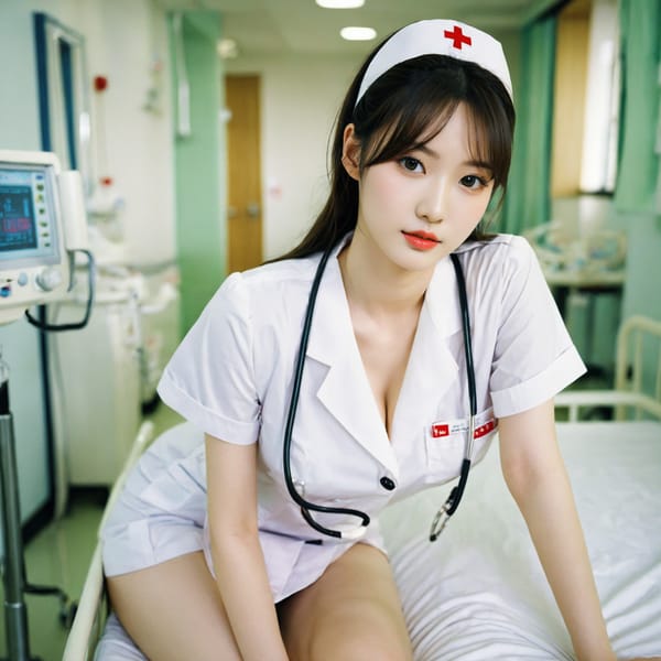 Tags: 21872187, SDXL
{"3": {"inputs": {"seed": 634663649532070, "steps": 32, "cfg": 7.5, "sampler_name": "dpmpp_2m", "scheduler": "karras", "denoise": 1.0, "model": ["27", 0], "positive": ["6", 0], "negative": ["7", 0], "latent_image": ["5", 0]}, "class_type": "KSampler"}, "4": {"inputs": {"ckpt_name": "helloworldxl.safetensors"}, "class_type": "CheckpointLoaderSimple"}, "5": {"inputs": {"width": 1024, "height": 1024, "batch_size": 1}, "class_type": "EmptyLatentImage"}, "6": {"inputs": {"text": "20 year old girl, (korean:1.04), (eyelashes:1.05), (cute:1.12), (detailed face:1.00), (seductive pose:1.03), (seductive facial expression:0.95), (slim:1.10), (double eyelids:1.01), (pale skin:1.02), (temptress:0.97), (blush:0.98), (beautiful eyes:1.10), (sexy lips:1.07), (idol:1.09), (in a seductive pose:1.14), (large perky breasts:1.02), (cleavage:0.99), (thigh gap:1.06), (nurse in uniform:1.13) working in a hospital ward, (candid cinema:1.01), (portra:1.06), (natural looking skin:1.05), (skin fuzz:1.07), (textured skin:1.03), (soft lighting:1.04), (detailed skin:1.00), (film:1.08), (RAW:1.07)", "clip": ["27", 1]}, "class_type": "CLIPTextEncode"}, "7": {"inputs": {"text": "(watermark:1.11), (distorted:1.13), (bad hands:1.08), (low resolution:1.10), (twisted:1.06), (open mouth:1.05), (worst quality:1.10)", "clip": ["27", 1]}, "class_type": "CLIPTextEncode"}, "8": {"inputs": {"samples": ["3", 0], "vae": ["4", 2]}, "class_type": "VAEDecode"}, "25": {"inputs": {"lora_name": "nudify_xl.safetensors", "strength_model": 0.1, "strength_clip": 0.23, "model": ["4", 0], "clip": ["4", 1]}, "class_type": "LoraLoader"}, "26": {"inputs": {"lora_name": "shirtlift_SDXL_v2.safetensors", "strength_model": 0.18, "strength_clip": 0.1, "model": ["25", 0], "clip": ["25", 1]}, "class_type": "LoraLoader"}, "27": {"inputs": {"lora_name": "PerfectEyesXL.safetensors", "strength_model": 0.07, "strength_clip": 0.02, "model": ["26", 0], "clip": ["26", 1]}, "class_type": "LoraLoader"}, "30": {"inputs": {"model_name": "4x_NMKD-Superscale-SP_178000_G.pth"}, "class_type": "UpscaleModelLoader"}, "31": {"inputs": {"upscale_model": ["30", 0], "image": ["8", 0]}, "class_type": "ImageUpscaleWithModel"}, "32": {"inputs": {"upscale_method": "lanczos", "scale_by": 0.5, "image": ["31", 0]}, "class_type": "ImageScaleBy"}, "33": {"inputs": {"pixels": ["32", 0], "vae": ["4", 2]}, "class_type": "VAEEncode"}, "34": {"inputs": {"seed": 634663649532070, "steps": 32, "cfg": 7.5, "sampler_name": "dpmpp_2m", "scheduler": "karras", "denoise": 0.3, "model": ["27", 0], "positive": ["6", 0], "negative": ["7", 0], "latent_image": ["33", 0]}, "class_type": "KSampler"}, "36": {"inputs": {"samples": ["34", 0], "vae": ["4", 2]}, "class_type": "VAEDecode"}, "39": {"inputs": {"filename_prefix": "comfyapi-1730429581935", "images": ["36", 0]}, "class_type": "SaveImage"}}