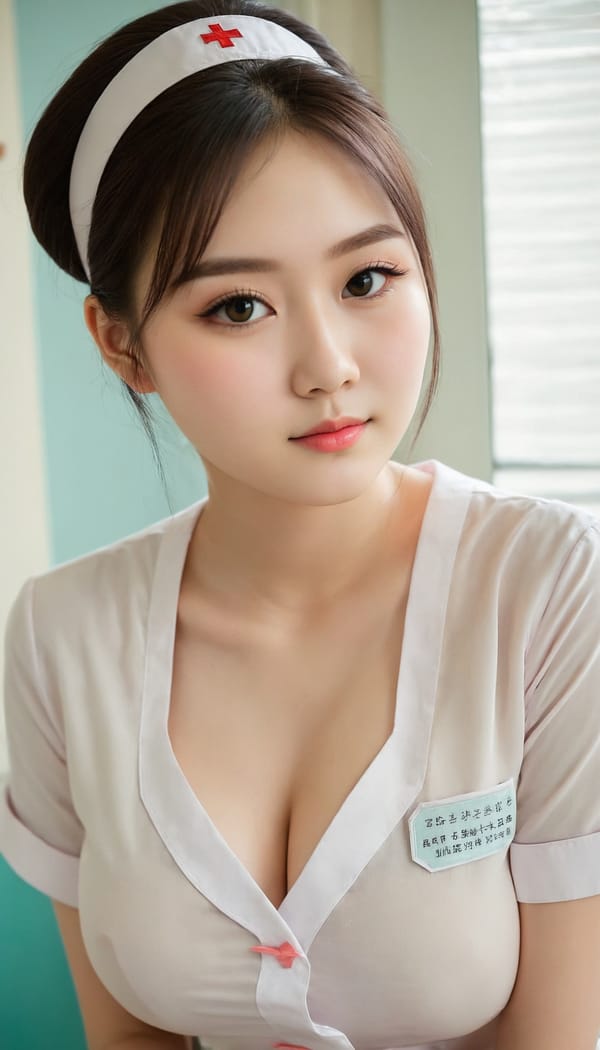 Tags: 21872187, SDXL
{"3": {"inputs": {"seed": 378285056562370, "steps": 64, "cfg": 5.99, "sampler_name": "dpmpp_2m", "scheduler": "karras", "denoise": 1.0, "model": ["27", 0], "positive": ["6", 0], "negative": ["7", 0], "latent_image": ["5", 0]}, "class_type": "KSampler"}, "4": {"inputs": {"ckpt_name": "juggernautXL_v8Rundiffusion.safetensors"}, "class_type": "CheckpointLoaderSimple"}, "5": {"inputs": {"width": 768, "height": 1344, "batch_size": 1}, "class_type": "EmptyLatentImage"}, "6": {"inputs": {"text": "19 year old girl, (chinese:1.02), (ukrainian:1.02), (slim:1.08), (double eyelids:0.98), (eyelashes:1.09), (cute:0.97), (blush:0.98), (beautiful eyes:0.97), (pale skin:1.05), (idol:1.13), (sexy lips:1.09), (seductive pose:1.08), (detailed face:0.98), (in a seductive pose:1.03), (large perky breasts:1.11), (cleavage:1.02), (thigh gap:1.03), (nurse in uniform:1.03) working in a hospital ward, (film:1.01), (detailed skin:1.03), (textured skin:1.08), (soft lighting:1.07), (natural looking skin:1.04), (skin fuzz:1.09), (RAW:1.01), (portra:1.03), (candid cinema:1.07)", "clip": ["27", 1]}, "class_type": "CLIPTextEncode"}, "7": {"inputs": {"text": "(bad hands:1.08), (distorted:1.13), (worst quality:1.08), (low resolution:1.05), (open mouth:1.11), (watermark:1.11), (twisted:1.08)", "clip": ["27", 1]}, "class_type": "CLIPTextEncode"}, "8": {"inputs": {"samples": ["3", 0], "vae": ["4", 2]}, "class_type": "VAEDecode"}, "25": {"inputs": {"lora_name": "nudify_xl.safetensors", "strength_model": 0.37, "strength_clip": 0.27, "model": ["4", 0], "clip": ["4", 1]}, "class_type": "LoraLoader"}, "26": {"inputs": {"lora_name": "shirtlift_SDXL_v2.safetensors", "strength_model": 0.01, "strength_clip": 0.13, "model": ["25", 0], "clip": ["25", 1]}, "class_type": "LoraLoader"}, "27": {"inputs": {"lora_name": "PerfectEyesXL.safetensors", "strength_model": 0.13, "strength_clip": 0.1, "model": ["26", 0], "clip": ["26", 1]}, "class_type": "LoraLoader"}, "30": {"inputs": {"model_name": "4x_NMKD-Superscale-SP_178000_G.pth"}, "class_type": "UpscaleModelLoader"}, "31": {"inputs": {"upscale_model": ["30", 0], "image": ["8", 0]}, "class_type": "ImageUpscaleWithModel"}, "32": {"inputs": {"upscale_method": "lanczos", "scale_by": 0.5, "image": ["31", 0]}, "class_type": "ImageScaleBy"}, "33": {"inputs": {"pixels": ["32", 0], "vae": ["4", 2]}, "class_type": "VAEEncode"}, "34": {"inputs": {"seed": 378285056562370, "steps": 64, "cfg": 5.99, "sampler_name": "dpmpp_2m", "scheduler": "karras", "denoise": 0.3, "model": ["27", 0], "positive": ["6", 0], "negative": ["7", 0], "latent_image": ["33", 0]}, "class_type": "KSampler"}, "36": {"inputs": {"samples": ["34", 0], "vae": ["4", 2]}, "class_type": "VAEDecode"}, "39": {"inputs": {"filename_prefix": "comfyapi-1707880547339", "images": ["36", 0]}, "class_type": "SaveImage"}}