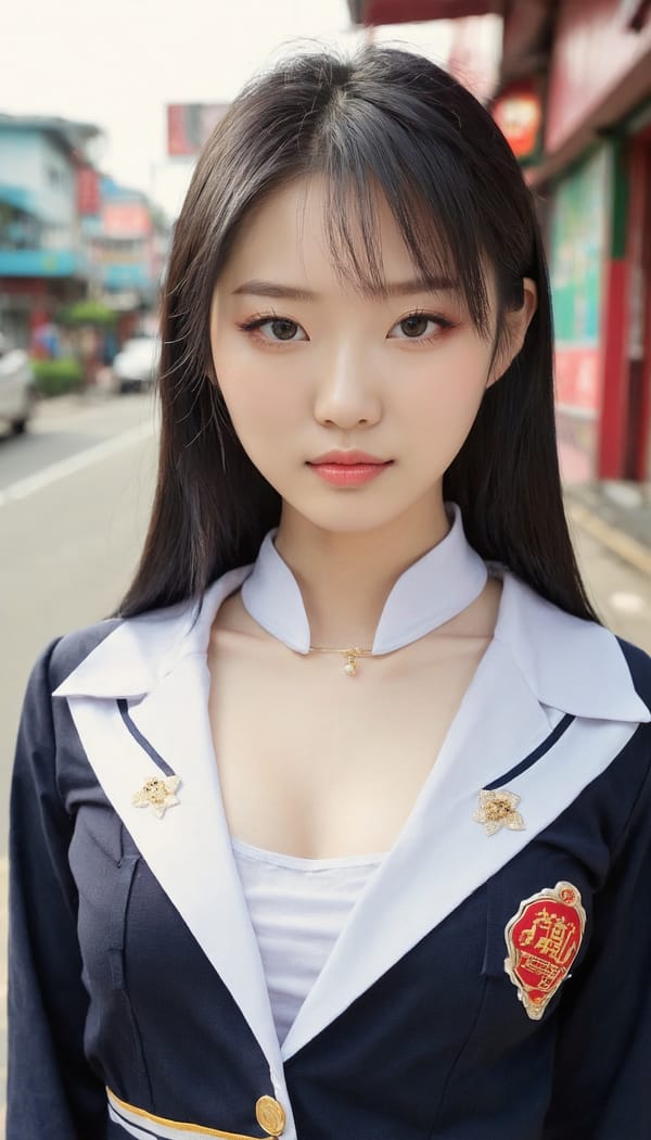 Tags: 21872187, SDXL
{"3": {"inputs": {"seed": 927200095428908, "steps": 64, "cfg": 6.05, "sampler_name": "dpmpp_2m", "scheduler": "karras", "denoise": 1.0, "model": ["27", 0], "positive": ["6", 0], "negative": ["7", 0], "latent_image": ["5", 0]}, "class_type": "KSampler"}, "4": {"inputs": {"ckpt_name": "juggernautxl.safetensors"}, "class_type": "CheckpointLoaderSimple"}, "5": {"inputs": {"width": 768, "height": 1344, "batch_size": 1}, "class_type": "EmptyLatentImage"}, "6": {"inputs": {"text": "25 year old girl, (chinese:1.13), (pale skin:1.00), (detailed face:1.01), (seductive pose:1.08), (beautiful eyes:1.04), (seductive facial expression:1.07), (double eyelids:1.07), (blush:1.09), (temptress:1.08), (slim:1.02), (cute:1.01), (sexy lips:1.12), (idol:1.10), (in a seductive pose:1.08), (large perky breasts:0.95), (cleavage:1.02), (thigh gap:0.97), (school uniform:1.12), choker, busy street, (film:1.01), (candid cinema:1.05), (RAW:1.09), (portra:1.04), (textured skin:1.07), (skin fuzz:1.07), (soft lighting:1.06), (detailed skin:1.03), (natural looking skin:1.09)", "clip": ["27", 1]}, "class_type": "CLIPTextEncode"}, "7": {"inputs": {"text": "(worst quality:1.11), (low resolution:1.13), (watermark:1.08), (twisted:1.14), (distorted:1.13), (bad hands:1.09), (open mouth:1.05)", "clip": ["27", 1]}, "class_type": "CLIPTextEncode"}, "8": {"inputs": {"samples": ["3", 0], "vae": ["4", 2]}, "class_type": "VAEDecode"}, "25": {"inputs": {"lora_name": "nudify_xl.safetensors", "strength_model": 0.05, "strength_clip": 0.16, "model": ["4", 0], "clip": ["4", 1]}, "class_type": "LoraLoader"}, "26": {"inputs": {"lora_name": "shirtlift_SDXL_v2.safetensors", "strength_model": 0.06, "strength_clip": 0.12, "model": ["25", 0], "clip": ["25", 1]}, "class_type": "LoraLoader"}, "27": {"inputs": {"lora_name": "PerfectEyesXL.safetensors", "strength_model": 0.19, "strength_clip": 0.19, "model": ["26", 0], "clip": ["26", 1]}, "class_type": "LoraLoader"}, "30": {"inputs": {"model_name": "4x_NMKD-Superscale-SP_178000_G.pth"}, "class_type": "UpscaleModelLoader"}, "31": {"inputs": {"upscale_model": ["30", 0], "image": ["8", 0]}, "class_type": "ImageUpscaleWithModel"}, "32": {"inputs": {"upscale_method": "lanczos", "scale_by": 0.5, "image": ["31", 0]}, "class_type": "ImageScaleBy"}, "33": {"inputs": {"pixels": ["32", 0], "vae": ["4", 2]}, "class_type": "VAEEncode"}, "34": {"inputs": {"seed": 927200095428908, "steps": 64, "cfg": 6.05, "sampler_name": "dpmpp_2m", "scheduler": "karras", "denoise": 0.3, "model": ["27", 0], "positive": ["6", 0], "negative": ["7", 0], "latent_image": ["33", 0]}, "class_type": "KSampler"}, "36": {"inputs": {"samples": ["34", 0], "vae": ["4", 2]}, "class_type": "VAEDecode"}, "39": {"inputs": {"filename_prefix": "comfyapi-1713693619447", "images": ["36", 0]}, "class_type": "SaveImage"}}