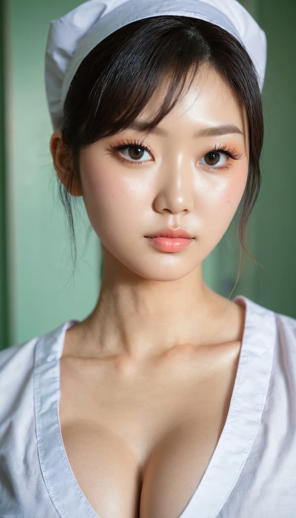 Tags: 21872187, SDXL
{"3": {"inputs": {"seed": 522789802125866, "steps": 64, "cfg": 6.88, "sampler_name": "dpmpp_2m", "scheduler": "karras", "denoise": 1.0, "model": ["27", 0], "positive": ["6", 0], "negative": ["7", 0], "latent_image": ["5", 0]}, "class_type": "KSampler"}, "4": {"inputs": {"ckpt_name": "juggernautxl.safetensors"}, "class_type": "CheckpointLoaderSimple"}, "5": {"inputs": {"width": 768, "height": 1344, "batch_size": 1}, "class_type": "EmptyLatentImage"}, "6": {"inputs": {"text": "26 year old girl, (irish:1.02), (korean:1.08), (slim:1.14), (temptress:1.14), (eyelashes:1.14), (double eyelids:1.11), (sexy lips:0.98), (cute:0.98), (seductive pose:1.10), (beautiful eyes:1.11), (seductive facial expression:1.12), (detailed face:1.07), (idol:1.09), (blush:1.07), (in a seductive pose:1.13), (large perky breasts:1.04), (cleavage:1.13), (thigh gap:1.07), (nurse in uniform:1.01) working in a hospital ward, (film:1.00), (detailed skin:1.00), (natural looking skin:1.09), (soft lighting:1.09), (RAW:1.09), (textured skin:1.06), (portra:1.01), (candid cinema:1.09), (skin fuzz:1.00)", "clip": ["27", 1]}, "class_type": "CLIPTextEncode"}, "7": {"inputs": {"text": "(low resolution:1.12), (open mouth:1.07), (watermark:1.14), (distorted:1.08), (bad hands:1.09), (twisted:1.09), (worst quality:1.12)", "clip": ["27", 1]}, "class_type": "CLIPTextEncode"}, "8": {"inputs": {"samples": ["3", 0], "vae": ["4", 2]}, "class_type": "VAEDecode"}, "25": {"inputs": {"lora_name": "nudify_xl.safetensors", "strength_model": 0.16, "strength_clip": 0.34, "model": ["4", 0], "clip": ["4", 1]}, "class_type": "LoraLoader"}, "26": {"inputs": {"lora_name": "shirtlift_SDXL_v2.safetensors", "strength_model": 0.07, "strength_clip": 0.19, "model": ["25", 0], "clip": ["25", 1]}, "class_type": "LoraLoader"}, "27": {"inputs": {"lora_name": "PerfectEyesXL.safetensors", "strength_model": 0.14, "strength_clip": 0.01, "model": ["26", 0], "clip": ["26", 1]}, "class_type": "LoraLoader"}, "30": {"inputs": {"model_name": "4x_NMKD-Superscale-SP_178000_G.pth"}, "class_type": "UpscaleModelLoader"}, "31": {"inputs": {"upscale_model": ["30", 0], "image": ["8", 0]}, "class_type": "ImageUpscaleWithModel"}, "32": {"inputs": {"upscale_method": "lanczos", "scale_by": 0.5, "image": ["31", 0]}, "class_type": "ImageScaleBy"}, "33": {"inputs": {"pixels": ["32", 0], "vae": ["4", 2]}, "class_type": "VAEEncode"}, "34": {"inputs": {"seed": 522789802125866, "steps": 64, "cfg": 6.88, "sampler_name": "dpmpp_2m", "scheduler": "karras", "denoise": 0.3, "model": ["27", 0], "positive": ["6", 0], "negative": ["7", 0], "latent_image": ["33", 0]}, "class_type": "KSampler"}, "36": {"inputs": {"samples": ["34", 0], "vae": ["4", 2]}, "class_type": "VAEDecode"}, "39": {"inputs": {"filename_prefix": "comfyapi-1735295259536", "images": ["36", 0]}, "class_type": "SaveImage"}}