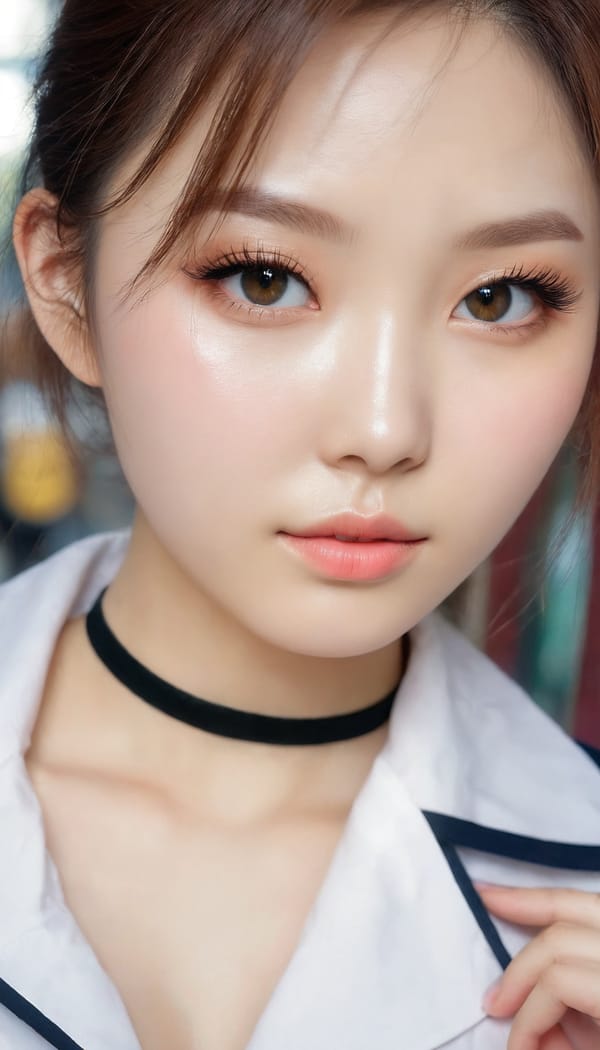 Tags: 21872187, SDXL
{"3": {"inputs": {"seed": 791068068958350, "steps": 32, "cfg": 5.41, "sampler_name": "dpmpp_2m", "scheduler": "karras", "denoise": 1.0, "model": ["27", 0], "positive": ["6", 0], "negative": ["7", 0], "latent_image": ["5", 0]}, "class_type": "KSampler"}, "4": {"inputs": {"ckpt_name": "juggernautxl.safetensors"}, "class_type": "CheckpointLoaderSimple"}, "5": {"inputs": {"width": 768, "height": 1344, "batch_size": 1}, "class_type": "EmptyLatentImage"}, "6": {"inputs": {"text": "20 year old girl, (russian:1.06), (korean:1.11), (taiwanese:1.02), (ukrainian:1.09), (temptress:1.07), (eyelashes:1.04), (idol:1.13), (slim:0.96), (cute:1.14), (double eyelids:1.12), (beautiful eyes:1.11), (seductive facial expression:1.10), (detailed face:1.07), (sexy lips:1.10), (pale skin:1.07), (blush:1.00), (in a seductive pose:1.12), (large perky breasts:0.98), (cleavage:1.06), (thigh gap:1.07), (school uniform:1.03), choker, busy street, (portra:1.02), (RAW:1.02), (detailed skin:1.03), (film:1.04), (skin fuzz:1.00), (natural looking skin:1.06), (textured skin:1.06), (soft lighting:1.05), (candid cinema:1.06)", "clip": ["27", 1]}, "class_type": "CLIPTextEncode"}, "7": {"inputs": {"text": "(low resolution:1.05), (watermark:1.06), (distorted:1.10), (open mouth:1.07), (twisted:1.05), (bad hands:1.08), (worst quality:1.13)", "clip": ["27", 1]}, "class_type": "CLIPTextEncode"}, "8": {"inputs": {"samples": ["3", 0], "vae": ["4", 2]}, "class_type": "VAEDecode"}, "25": {"inputs": {"lora_name": "nudify_xl.safetensors", "strength_model": 0.34, "strength_clip": 0.2, "model": ["4", 0], "clip": ["4", 1]}, "class_type": "LoraLoader"}, "26": {"inputs": {"lora_name": "shirtlift_SDXL_v2.safetensors", "strength_model": 0.11, "strength_clip": 0.03, "model": ["25", 0], "clip": ["25", 1]}, "class_type": "LoraLoader"}, "27": {"inputs": {"lora_name": "PerfectEyesXL.safetensors", "strength_model": 0.09, "strength_clip": 0.01, "model": ["26", 0], "clip": ["26", 1]}, "class_type": "LoraLoader"}, "30": {"inputs": {"model_name": "4x_NMKD-Superscale-SP_178000_G.pth"}, "class_type": "UpscaleModelLoader"}, "31": {"inputs": {"upscale_model": ["30", 0], "image": ["8", 0]}, "class_type": "ImageUpscaleWithModel"}, "32": {"inputs": {"upscale_method": "lanczos", "scale_by": 0.5, "image": ["31", 0]}, "class_type": "ImageScaleBy"}, "33": {"inputs": {"pixels": ["32", 0], "vae": ["4", 2]}, "class_type": "VAEEncode"}, "34": {"inputs": {"seed": 791068068958350, "steps": 32, "cfg": 5.41, "sampler_name": "dpmpp_2m", "scheduler": "karras", "denoise": 0.3, "model": ["27", 0], "positive": ["6", 0], "negative": ["7", 0], "latent_image": ["33", 0]}, "class_type": "KSampler"}, "36": {"inputs": {"samples": ["34", 0], "vae": ["4", 2]}, "class_type": "VAEDecode"}, "39": {"inputs": {"filename_prefix": "comfyapi-1718159076039", "images": ["36", 0]}, "class_type": "SaveImage"}}