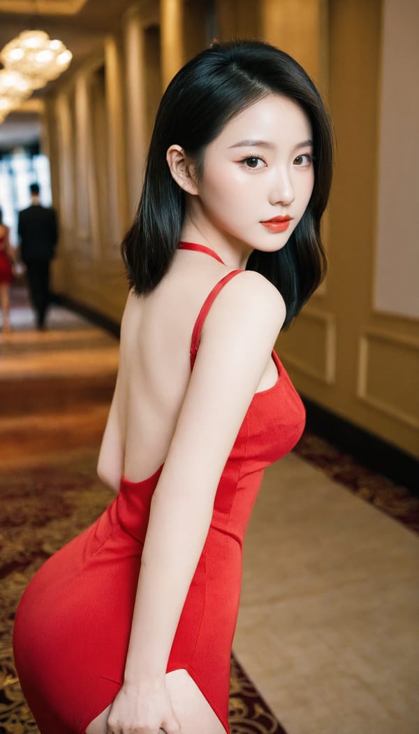 Tags: 21872187, SDXL
{"3": {"inputs": {"seed": 799367360354249, "steps": 64, "cfg": 5.74, "sampler_name": "dpmpp_2m", "scheduler": "karras", "denoise": 1.0, "model": ["27", 0], "positive": ["6", 0], "negative": ["7", 0], "latent_image": ["5", 0]}, "class_type": "KSampler"}, "4": {"inputs": {"ckpt_name": "leosamsHelloworldSDXL_helloworldSDXL32DPO.safetensors"}, "class_type": "CheckpointLoaderSimple"}, "5": {"inputs": {"width": 768, "height": 1344, "batch_size": 1}, "class_type": "EmptyLatentImage"}, "6": {"inputs": {"text": "24 year old girl, (taiwanese:0.99), (double eyelids:1.10), (detailed face:0.95), (seductive facial expression:1.02), (blush:1.06), (cute:1.12), (eyelashes:0.97), (idol:0.97), (slim:1.00), (temptress:1.00), (pale skin:1.02), (sexy lips:1.14), (seductive pose:1.06), (beautiful eyes:1.11), (perky ass:1.12), (exposed ass:1.07), (looking back:1.13), (sexy ass:0.98), (thigh gap:0.95), (wearing a low-cut red dress:1.01) at a ballroom, (portra:1.01), (film:1.08), (detailed skin:1.01), (textured skin:1.05), (soft lighting:1.05), (natural looking skin:1.07), (RAW:1.07), (candid cinema:1.03), (skin fuzz:1.09)", "clip": ["27", 1]}, "class_type": "CLIPTextEncode"}, "7": {"inputs": {"text": "(open mouth:1.09), (distorted:1.05), (watermark:1.09), (twisted:1.08), (worst quality:1.06), (low resolution:1.06), (bad hands:1.12)", "clip": ["27", 1]}, "class_type": "CLIPTextEncode"}, "8": {"inputs": {"samples": ["3", 0], "vae": ["4", 2]}, "class_type": "VAEDecode"}, "25": {"inputs": {"lora_name": "nudify_xl.safetensors", "strength_model": 0.2, "strength_clip": 0.38, "model": ["4", 0], "clip": ["4", 1]}, "class_type": "LoraLoader"}, "26": {"inputs": {"lora_name": "shirtlift_SDXL_v2.safetensors", "strength_model": 0.19, "strength_clip": 0.15, "model": ["25", 0], "clip": ["25", 1]}, "class_type": "LoraLoader"}, "27": {"inputs": {"lora_name": "PerfectEyesXL.safetensors", "strength_model": 0.1, "strength_clip": 0.16, "model": ["26", 0], "clip": ["26", 1]}, "class_type": "LoraLoader"}, "30": {"inputs": {"model_name": "4x_NMKD-Superscale-SP_178000_G.pth"}, "class_type": "UpscaleModelLoader"}, "31": {"inputs": {"upscale_model": ["30", 0], "image": ["8", 0]}, "class_type": "ImageUpscaleWithModel"}, "32": {"inputs": {"upscale_method": "lanczos", "scale_by": 0.5, "image": ["31", 0]}, "class_type": "ImageScaleBy"}, "33": {"inputs": {"pixels": ["32", 0], "vae": ["4", 2]}, "class_type": "VAEEncode"}, "34": {"inputs": {"seed": 799367360354249, "steps": 64, "cfg": 5.74, "sampler_name": "dpmpp_2m", "scheduler": "karras", "denoise": 0.3, "model": ["27", 0], "positive": ["6", 0], "negative": ["7", 0], "latent_image": ["33", 0]}, "class_type": "KSampler"}, "36": {"inputs": {"samples": ["34", 0], "vae": ["4", 2]}, "class_type": "VAEDecode"}, "39": {"inputs": {"filename_prefix": "comfyapi-1707593798507", "images": ["36", 0]}, "class_type": "SaveImage"}}