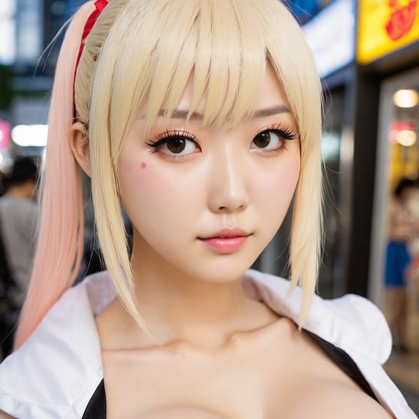 Tags: 21872187, SDXL
{"3": {"inputs": {"seed": 538043067176915, "steps": 64, "cfg": 7.17, "sampler_name": "dpmpp_2m", "scheduler": "karras", "denoise": 1.0, "model": ["27", 0], "positive": ["6", 0], "negative": ["7", 0], "latent_image": ["5", 0]}, "class_type": "KSampler"}, "4": {"inputs": {"ckpt_name": "juggernautxl.safetensors"}, "class_type": "CheckpointLoaderSimple"}, "5": {"inputs": {"width": 1024, "height": 1024, "batch_size": 1}, "class_type": "EmptyLatentImage"}, "6": {"inputs": {"text": "28 year old girl, (japanese:0.99), (detailed face:1.12), (idol:0.96), (temptress:1.03), (double eyelids:1.14), (sexy lips:1.07), (eyelashes:1.03), (slim:1.14), (seductive pose:1.04), (beautiful eyes:1.04), (seductive facial expression:1.10), (pale skin:0.97), (blush:1.04), (in a seductive pose:1.09), (large perky breasts:1.06), (cleavage:0.99), (thigh gap:1.04), (in a cosplay:1.11) at comiket posing for camera, (natural looking skin:1.06), (soft lighting:1.04), (detailed skin:1.02), (RAW:1.00), (film:1.02), (candid cinema:1.03), (portra:1.03), (textured skin:1.03), (skin fuzz:1.04)", "clip": ["27", 1]}, "class_type": "CLIPTextEncode"}, "7": {"inputs": {"text": "(twisted:1.13), (distorted:1.07), (low resolution:1.06), (open mouth:1.11), (watermark:1.05), (worst quality:1.05), (bad hands:1.05)", "clip": ["27", 1]}, "class_type": "CLIPTextEncode"}, "8": {"inputs": {"samples": ["3", 0], "vae": ["4", 2]}, "class_type": "VAEDecode"}, "25": {"inputs": {"lora_name": "nudify_xl.safetensors", "strength_model": 0.13, "strength_clip": 0.05, "model": ["4", 0], "clip": ["4", 1]}, "class_type": "LoraLoader"}, "26": {"inputs": {"lora_name": "shirtlift_SDXL_v2.safetensors", "strength_model": 0.16, "strength_clip": 0.0, "model": ["25", 0], "clip": ["25", 1]}, "class_type": "LoraLoader"}, "27": {"inputs": {"lora_name": "PerfectEyesXL.safetensors", "strength_model": 0.11, "strength_clip": 0.05, "model": ["26", 0], "clip": ["26", 1]}, "class_type": "LoraLoader"}, "30": {"inputs": {"model_name": "4x_NMKD-Superscale-SP_178000_G.pth"}, "class_type": "UpscaleModelLoader"}, "31": {"inputs": {"upscale_model": ["30", 0], "image": ["8", 0]}, "class_type": "ImageUpscaleWithModel"}, "32": {"inputs": {"upscale_method": "lanczos", "scale_by": 0.5, "image": ["31", 0]}, "class_type": "ImageScaleBy"}, "33": {"inputs": {"pixels": ["32", 0], "vae": ["4", 2]}, "class_type": "VAEEncode"}, "34": {"inputs": {"seed": 538043067176915, "steps": 64, "cfg": 7.17, "sampler_name": "dpmpp_2m", "scheduler": "karras", "denoise": 0.3, "model": ["27", 0], "positive": ["6", 0], "negative": ["7", 0], "latent_image": ["33", 0]}, "class_type": "KSampler"}, "36": {"inputs": {"samples": ["34", 0], "vae": ["4", 2]}, "class_type": "VAEDecode"}, "39": {"inputs": {"filename_prefix": "comfyapi-1731892627371", "images": ["36", 0]}, "class_type": "SaveImage"}}