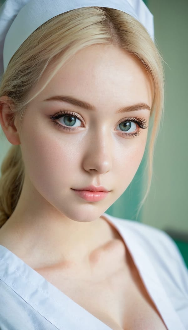 Tags: 21872187, SDXL
{"3": {"inputs": {"seed": 618030664654206, "steps": 64, "cfg": 6.74, "sampler_name": "dpmpp_2m", "scheduler": "karras", "denoise": 1.0, "model": ["27", 0], "positive": ["6", 0], "negative": ["7", 0], "latent_image": ["5", 0]}, "class_type": "KSampler"}, "4": {"inputs": {"ckpt_name": "juggernautxl.safetensors"}, "class_type": "CheckpointLoaderSimple"}, "5": {"inputs": {"width": 768, "height": 1344, "batch_size": 1}, "class_type": "EmptyLatentImage"}, "6": {"inputs": {"text": "18 year old girl, (irish:1.03), (seductive facial expression:1.07), (seductive pose:0.96), (temptress:0.98), (beautiful eyes:1.02), (pale skin:1.05), (eyelashes:1.07), (cute:0.97), (blush:1.06), (double eyelids:1.08), (idol:0.99), (detailed face:1.00), (slim:1.07), (in a seductive pose:1.07), (large perky breasts:1.10), (cleavage:1.07), (thigh gap:1.11), (nurse in uniform:1.07) working in a hospital ward, (detailed skin:1.04), (skin fuzz:1.08), (soft lighting:1.03), (natural looking skin:1.00), (portra:1.05), (RAW:1.04), (film:1.08), (textured skin:1.00), (candid cinema:1.03)", "clip": ["27", 1]}, "class_type": "CLIPTextEncode"}, "7": {"inputs": {"text": "(open mouth:1.11), (bad hands:1.07), (worst quality:1.11), (low resolution:1.05), (watermark:1.11), (distorted:1.05), (twisted:1.14)", "clip": ["27", 1]}, "class_type": "CLIPTextEncode"}, "8": {"inputs": {"samples": ["3", 0], "vae": ["4", 2]}, "class_type": "VAEDecode"}, "25": {"inputs": {"lora_name": "nudify_xl.safetensors", "strength_model": 0.15, "strength_clip": 0.16, "model": ["4", 0], "clip": ["4", 1]}, "class_type": "LoraLoader"}, "26": {"inputs": {"lora_name": "shirtlift_SDXL_v2.safetensors", "strength_model": 0.05, "strength_clip": 0.13, "model": ["25", 0], "clip": ["25", 1]}, "class_type": "LoraLoader"}, "27": {"inputs": {"lora_name": "PerfectEyesXL.safetensors", "strength_model": 0.1, "strength_clip": 0.18, "model": ["26", 0], "clip": ["26", 1]}, "class_type": "LoraLoader"}, "30": {"inputs": {"model_name": "4x_NMKD-Superscale-SP_178000_G.pth"}, "class_type": "UpscaleModelLoader"}, "31": {"inputs": {"upscale_model": ["30", 0], "image": ["8", 0]}, "class_type": "ImageUpscaleWithModel"}, "32": {"inputs": {"upscale_method": "lanczos", "scale_by": 0.5, "image": ["31", 0]}, "class_type": "ImageScaleBy"}, "33": {"inputs": {"pixels": ["32", 0], "vae": ["4", 2]}, "class_type": "VAEEncode"}, "34": {"inputs": {"seed": 618030664654206, "steps": 64, "cfg": 6.74, "sampler_name": "dpmpp_2m", "scheduler": "karras", "denoise": 0.3, "model": ["27", 0], "positive": ["6", 0], "negative": ["7", 0], "latent_image": ["33", 0]}, "class_type": "KSampler"}, "36": {"inputs": {"samples": ["34", 0], "vae": ["4", 2]}, "class_type": "VAEDecode"}, "39": {"inputs": {"filename_prefix": "comfyapi-1724052099156", "images": ["36", 0]}, "class_type": "SaveImage"}}