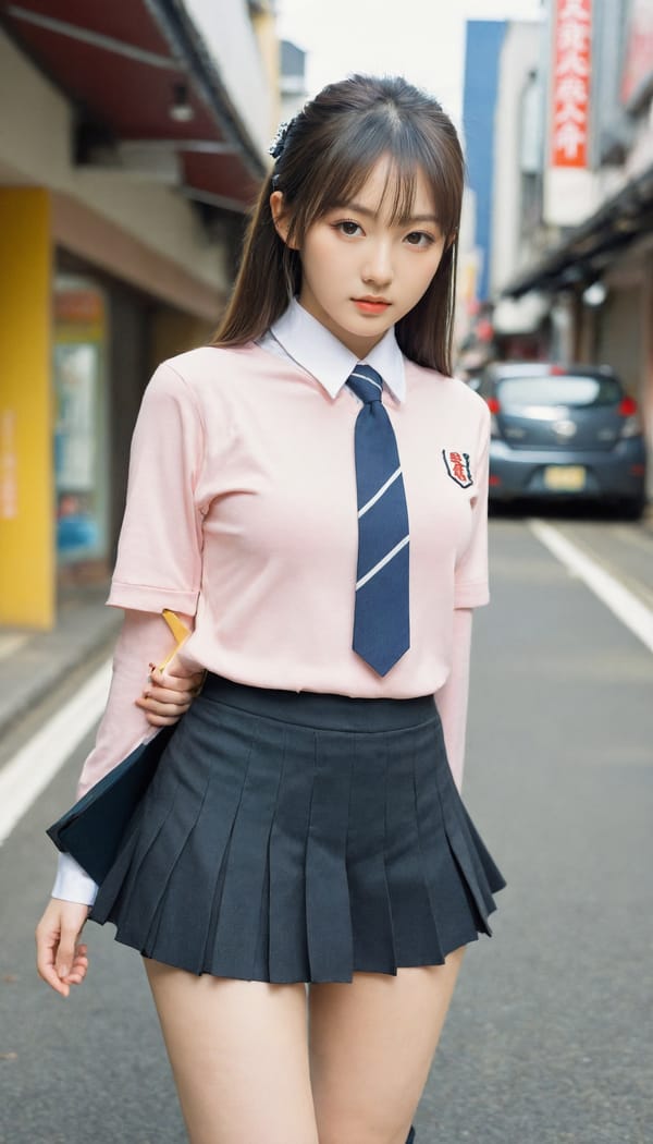 Tags: 21872187, SDXL
{"3": {"inputs": {"seed": 678699372155691, "steps": 32, "cfg": 6.38, "sampler_name": "dpmpp_2m", "scheduler": "karras", "denoise": 1.0, "model": ["27", 0], "positive": ["6", 0], "negative": ["7", 0], "latent_image": ["5", 0]}, "class_type": "KSampler"}, "4": {"inputs": {"ckpt_name": "leosamsHelloworldSDXL_helloworldSDXL32DPO.safetensors"}, "class_type": "CheckpointLoaderSimple"}, "5": {"inputs": {"width": 768, "height": 1344, "batch_size": 1}, "class_type": "EmptyLatentImage"}, "6": {"inputs": {"text": "24 year old girl, (japanese:1.06), (detailed face:1.02), (eyelashes:1.10), (beautiful eyes:0.95), (temptress:1.08), (blush:1.06), (idol:0.97), (seductive facial expression:1.09), (sexy lips:0.96), (cute:1.11), (seductive pose:1.10), (slim:1.12), (double eyelids:1.10), (pale skin:0.95), (perky ass:1.06), (exposed ass:1.05), (looking back:0.99), (sexy ass:1.06), (thigh gap:1.08), (school uniform:1.02), choker, busy street, (textured skin:1.06), (portra:1.01), (skin fuzz:1.03), (film:1.01), (RAW:1.05), (natural looking skin:1.06), (detailed skin:1.00), (soft lighting:1.07), (candid cinema:1.03)", "clip": ["27", 1]}, "class_type": "CLIPTextEncode"}, "7": {"inputs": {"text": "(twisted:1.13), (worst quality:1.11), (distorted:1.12), (low resolution:1.09), (watermark:1.08), (open mouth:1.09), (bad hands:1.14)", "clip": ["27", 1]}, "class_type": "CLIPTextEncode"}, "8": {"inputs": {"samples": ["3", 0], "vae": ["4", 2]}, "class_type": "VAEDecode"}, "25": {"inputs": {"lora_name": "nudify_xl.safetensors", "strength_model": 0.14, "strength_clip": 0.09, "model": ["4", 0], "clip": ["4", 1]}, "class_type": "LoraLoader"}, "26": {"inputs": {"lora_name": "shirtlift_SDXL_v2.safetensors", "strength_model": 0.06, "strength_clip": 0.19, "model": ["25", 0], "clip": ["25", 1]}, "class_type": "LoraLoader"}, "27": {"inputs": {"lora_name": "PerfectEyesXL.safetensors", "strength_model": 0.15, "strength_clip": 0.07, "model": ["26", 0], "clip": ["26", 1]}, "class_type": "LoraLoader"}, "30": {"inputs": {"model_name": "4x_NMKD-Superscale-SP_178000_G.pth"}, "class_type": "UpscaleModelLoader"}, "31": {"inputs": {"upscale_model": ["30", 0], "image": ["8", 0]}, "class_type": "ImageUpscaleWithModel"}, "32": {"inputs": {"upscale_method": "lanczos", "scale_by": 0.5, "image": ["31", 0]}, "class_type": "ImageScaleBy"}, "33": {"inputs": {"pixels": ["32", 0], "vae": ["4", 2]}, "class_type": "VAEEncode"}, "34": {"inputs": {"seed": 678699372155691, "steps": 32, "cfg": 6.38, "sampler_name": "dpmpp_2m", "scheduler": "karras", "denoise": 0.3, "model": ["27", 0], "positive": ["6", 0], "negative": ["7", 0], "latent_image": ["33", 0]}, "class_type": "KSampler"}, "36": {"inputs": {"samples": ["34", 0], "vae": ["4", 2]}, "class_type": "VAEDecode"}, "39": {"inputs": {"filename_prefix": "comfyapi-1707399627734", "images": ["36", 0]}, "class_type": "SaveImage"}}