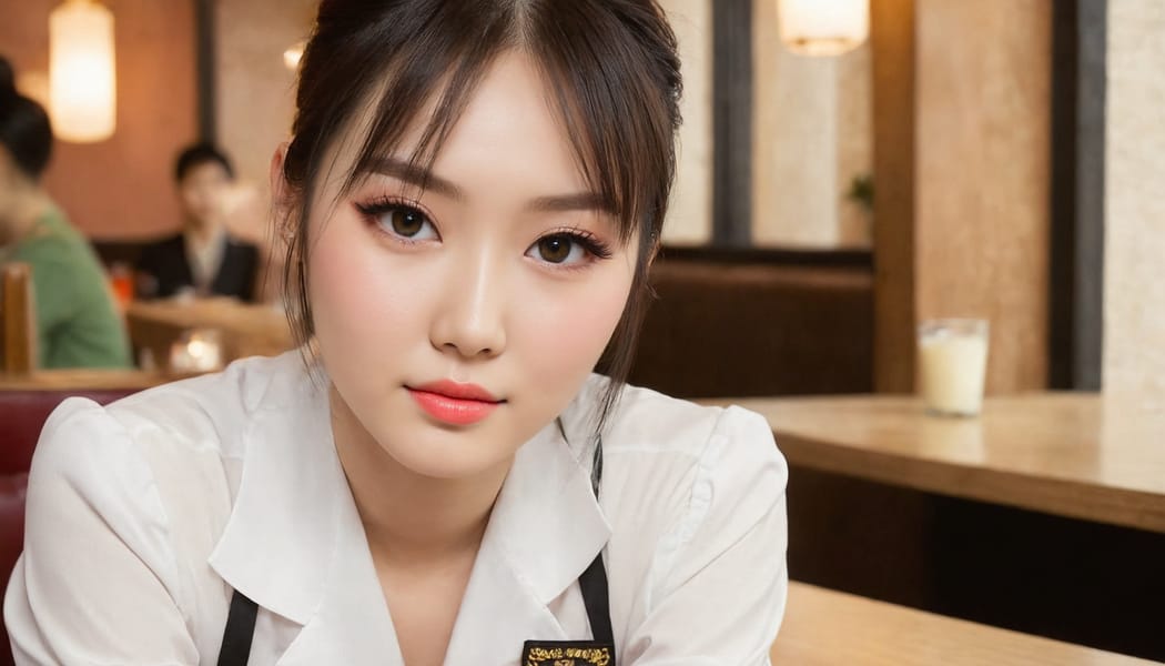 Tags: 21872187, SDXL
{"3": {"inputs": {"seed": 178730601855270, "steps": 32, "cfg": 5.24, "sampler_name": "dpmpp_2m", "scheduler": "karras", "denoise": 1.0, "model": ["27", 0], "positive": ["6", 0], "negative": ["7", 0], "latent_image": ["5", 0]}, "class_type": "KSampler"}, "4": {"inputs": {"ckpt_name": "juggernautXL_v8Rundiffusion.safetensors"}, "class_type": "CheckpointLoaderSimple"}, "5": {"inputs": {"width": 1344, "height": 768, "batch_size": 1}, "class_type": "EmptyLatentImage"}, "6": {"inputs": {"text": "27 year old girl, (chinese:1.04), (ukrainian:1.05), (japanese:1.08), (russian:1.04), (beautiful eyes:1.13), (slim:0.99), (seductive pose:1.12), (cute:1.10), (blush:0.97), (sexy lips:0.99), (temptress:1.04), (double eyelids:1.06), (detailed face:0.97), (pale skin:1.08), (idol:1.13), (seductive facial expression:1.03), (eyelashes:1.12), (perky ass:0.97), (exposed ass:1.13), (looking back:1.03), (sexy ass:0.98), (thigh gap:1.05), (a waitress in uniform:1.02) working at a restaurant, (candid cinema:1.03), (soft lighting:1.04), (RAW:1.01), (film:1.06), (detailed skin:1.05), (portra:1.03), (skin fuzz:1.09), (natural looking skin:1.08), (textured skin:1.02)", "clip": ["27", 1]}, "class_type": "CLIPTextEncode"}, "7": {"inputs": {"text": "(watermark:1.14), (distorted:1.08), (twisted:1.11), (low resolution:1.08), (open mouth:1.11), (bad hands:1.05), (worst quality:1.11)", "clip": ["27", 1]}, "class_type": "CLIPTextEncode"}, "8": {"inputs": {"samples": ["3", 0], "vae": ["4", 2]}, "class_type": "VAEDecode"}, "25": {"inputs": {"lora_name": "nudify_xl.safetensors", "strength_model": 0.15, "strength_clip": 0.09, "model": ["4", 0], "clip": ["4", 1]}, "class_type": "LoraLoader"}, "26": {"inputs": {"lora_name": "shirtlift_SDXL_v2.safetensors", "strength_model": 0.01, "strength_clip": 0.19, "model": ["25", 0], "clip": ["25", 1]}, "class_type": "LoraLoader"}, "27": {"inputs": {"lora_name": "PerfectEyesXL.safetensors", "strength_model": 0.15, "strength_clip": 0.1, "model": ["26", 0], "clip": ["26", 1]}, "class_type": "LoraLoader"}, "30": {"inputs": {"model_name": "4x_NMKD-Superscale-SP_178000_G.pth"}, "class_type": "UpscaleModelLoader"}, "31": {"inputs": {"upscale_model": ["30", 0], "image": ["8", 0]}, "class_type": "ImageUpscaleWithModel"}, "32": {"inputs": {"upscale_method": "lanczos", "scale_by": 0.5, "image": ["31", 0]}, "class_type": "ImageScaleBy"}, "33": {"inputs": {"pixels": ["32", 0], "vae": ["4", 2]}, "class_type": "VAEEncode"}, "34": {"inputs": {"seed": 178730601855270, "steps": 32, "cfg": 5.24, "sampler_name": "dpmpp_2m", "scheduler": "karras", "denoise": 0.3, "model": ["27", 0], "positive": ["6", 0], "negative": ["7", 0], "latent_image": ["33", 0]}, "class_type": "KSampler"}, "36": {"inputs": {"samples": ["34", 0], "vae": ["4", 2]}, "class_type": "VAEDecode"}, "39": {"inputs": {"filename_prefix": "comfyapi-1708179412073", "images": ["36", 0]}, "class_type": "SaveImage"}}