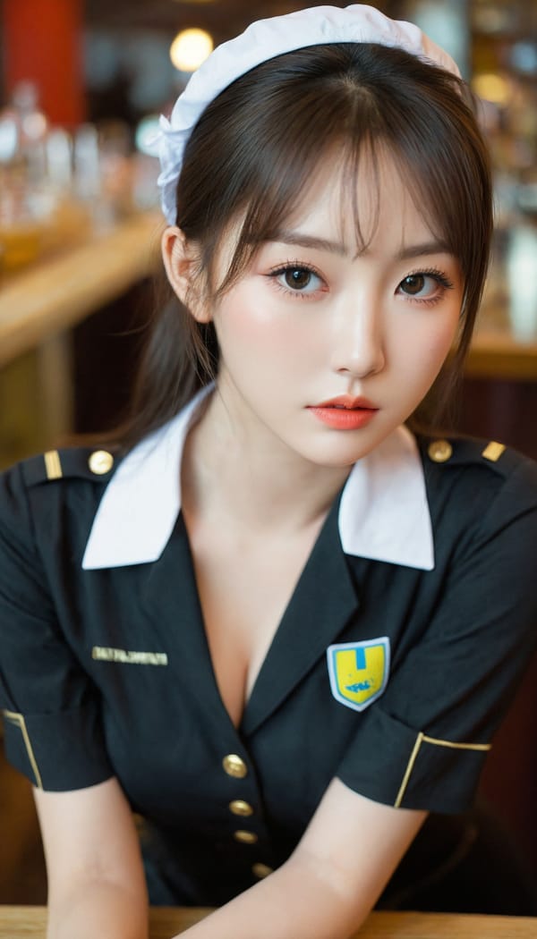 Tags: 21872187, SDXL
{"3": {"inputs": {"seed": 298569856198241, "steps": 64, "cfg": 5.33, "sampler_name": "dpmpp_2m", "scheduler": "karras", "denoise": 1.0, "model": ["27", 0], "positive": ["6", 0], "negative": ["7", 0], "latent_image": ["5", 0]}, "class_type": "KSampler"}, "4": {"inputs": {"ckpt_name": "leosamsHelloworldSDXL_helloworldSDXL32DPO.safetensors"}, "class_type": "CheckpointLoaderSimple"}, "5": {"inputs": {"width": 768, "height": 1344, "batch_size": 1}, "class_type": "EmptyLatentImage"}, "6": {"inputs": {"text": "25 year old girl, (ukrainian:1.08), (japanese:1.05), (korean:1.10), (cute:1.07), (beautiful eyes:1.07), (eyelashes:1.11), (double eyelids:1.09), (idol:1.09), (seductive facial expression:1.01), (blush:0.96), (slim:0.99), (pale skin:0.98), (detailed face:0.97), (temptress:0.99), (seductive pose:0.97), (sexy lips:1.14), (in a seductive pose:1.02), (large perky breasts:1.01), (cleavage:1.13), (thigh gap:1.08), (a waitress in uniform:1.11) working at a restaurant, (RAW:1.02), (natural looking skin:1.00), (soft lighting:1.06), (textured skin:1.06), (film:1.04), (skin fuzz:1.02), (detailed skin:1.07), (portra:1.07), (candid cinema:1.07)", "clip": ["27", 1]}, "class_type": "CLIPTextEncode"}, "7": {"inputs": {"text": "(bad hands:1.11), (twisted:1.10), (distorted:1.05), (watermark:1.09), (worst quality:1.07), (low resolution:1.09), (open mouth:1.09)", "clip": ["27", 1]}, "class_type": "CLIPTextEncode"}, "8": {"inputs": {"samples": ["3", 0], "vae": ["4", 2]}, "class_type": "VAEDecode"}, "25": {"inputs": {"lora_name": "nudify_xl.safetensors", "strength_model": 0.26, "strength_clip": 0.31, "model": ["4", 0], "clip": ["4", 1]}, "class_type": "LoraLoader"}, "26": {"inputs": {"lora_name": "shirtlift_SDXL_v2.safetensors", "strength_model": 0.04, "strength_clip": 0.15, "model": ["25", 0], "clip": ["25", 1]}, "class_type": "LoraLoader"}, "27": {"inputs": {"lora_name": "PerfectEyesXL.safetensors", "strength_model": 0.17, "strength_clip": 0.11, "model": ["26", 0], "clip": ["26", 1]}, "class_type": "LoraLoader"}, "30": {"inputs": {"model_name": "4x_NMKD-Superscale-SP_178000_G.pth"}, "class_type": "UpscaleModelLoader"}, "31": {"inputs": {"upscale_model": ["30", 0], "image": ["8", 0]}, "class_type": "ImageUpscaleWithModel"}, "32": {"inputs": {"upscale_method": "lanczos", "scale_by": 0.5, "image": ["31", 0]}, "class_type": "ImageScaleBy"}, "33": {"inputs": {"pixels": ["32", 0], "vae": ["4", 2]}, "class_type": "VAEEncode"}, "34": {"inputs": {"seed": 298569856198241, "steps": 64, "cfg": 5.33, "sampler_name": "dpmpp_2m", "scheduler": "karras", "denoise": 0.3, "model": ["27", 0], "positive": ["6", 0], "negative": ["7", 0], "latent_image": ["33", 0]}, "class_type": "KSampler"}, "36": {"inputs": {"samples": ["34", 0], "vae": ["4", 2]}, "class_type": "VAEDecode"}, "39": {"inputs": {"filename_prefix": "comfyapi-1707877845704", "images": ["36", 0]}, "class_type": "SaveImage"}}