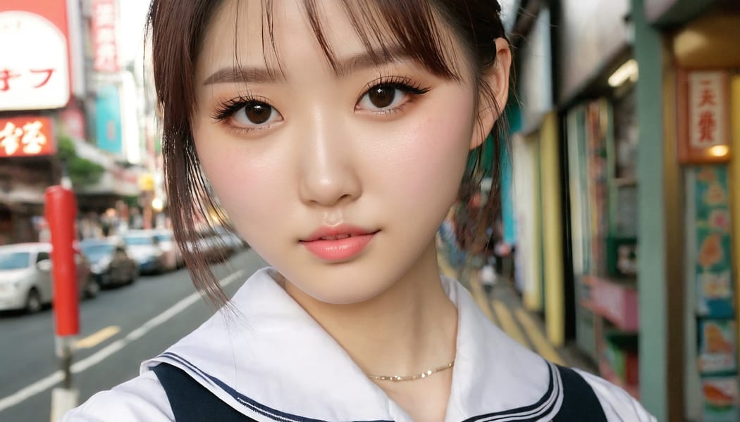 Tags: 21872187, SDXL
{"3": {"inputs": {"seed": 232472365121337, "steps": 32, "cfg": 7.69, "sampler_name": "dpmpp_2m", "scheduler": "karras", "denoise": 1.0, "model": ["27", 0], "positive": ["6", 0], "negative": ["7", 0], "latent_image": ["5", 0]}, "class_type": "KSampler"}, "4": {"inputs": {"ckpt_name": "juggernautxl.safetensors"}, "class_type": "CheckpointLoaderSimple"}, "5": {"inputs": {"width": 1344, "height": 768, "batch_size": 1}, "class_type": "EmptyLatentImage"}, "6": {"inputs": {"text": "19 year old girl, (taiwanese:0.95), (seductive pose:1.07), (pale skin:1.09), (seductive facial expression:1.09), (detailed face:1.01), (beautiful eyes:0.99), (blush:1.12), (cute:1.10), (eyelashes:1.01), (sexy lips:1.12), (slim:1.07), (idol:1.01), (temptress:0.96), (double eyelids:1.14), (in a seductive pose:0.95), (large perky breasts:0.96), (cleavage:1.12), (thigh gap:0.98), (school uniform:0.97), choker, busy street, (candid cinema:1.09), (skin fuzz:1.01), (film:1.04), (soft lighting:1.08), (textured skin:1.06), (detailed skin:1.08), (portra:1.08), (RAW:1.05), (natural looking skin:1.05)", "clip": ["27", 1]}, "class_type": "CLIPTextEncode"}, "7": {"inputs": {"text": "(low resolution:1.06), (distorted:1.14), (worst quality:1.07), (bad hands:1.08), (twisted:1.13), (watermark:1.11), (open mouth:1.05)", "clip": ["27", 1]}, "class_type": "CLIPTextEncode"}, "8": {"inputs": {"samples": ["3", 0], "vae": ["4", 2]}, "class_type": "VAEDecode"}, "25": {"inputs": {"lora_name": "nudify_xl.safetensors", "strength_model": 0.08, "strength_clip": 0.17, "model": ["4", 0], "clip": ["4", 1]}, "class_type": "LoraLoader"}, "26": {"inputs": {"lora_name": "shirtlift_SDXL_v2.safetensors", "strength_model": 0.1, "strength_clip": 0.14, "model": ["25", 0], "clip": ["25", 1]}, "class_type": "LoraLoader"}, "27": {"inputs": {"lora_name": "PerfectEyesXL.safetensors", "strength_model": 0.08, "strength_clip": 0.03, "model": ["26", 0], "clip": ["26", 1]}, "class_type": "LoraLoader"}, "30": {"inputs": {"model_name": "4x_NMKD-Superscale-SP_178000_G.pth"}, "class_type": "UpscaleModelLoader"}, "31": {"inputs": {"upscale_model": ["30", 0], "image": ["8", 0]}, "class_type": "ImageUpscaleWithModel"}, "32": {"inputs": {"upscale_method": "lanczos", "scale_by": 0.5, "image": ["31", 0]}, "class_type": "ImageScaleBy"}, "33": {"inputs": {"pixels": ["32", 0], "vae": ["4", 2]}, "class_type": "VAEEncode"}, "34": {"inputs": {"seed": 232472365121337, "steps": 32, "cfg": 7.69, "sampler_name": "dpmpp_2m", "scheduler": "karras", "denoise": 0.3, "model": ["27", 0], "positive": ["6", 0], "negative": ["7", 0], "latent_image": ["33", 0]}, "class_type": "KSampler"}, "36": {"inputs": {"samples": ["34", 0], "vae": ["4", 2]}, "class_type": "VAEDecode"}, "39": {"inputs": {"filename_prefix": "comfyapi-1714864592387", "images": ["36", 0]}, "class_type": "SaveImage"}}