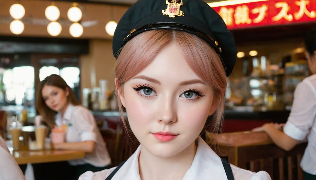 Tags: 21872187, SDXL
{"3": {"inputs": {"seed": 872549985222715, "steps": 32, "cfg": 6.54, "sampler_name": "dpmpp_2m", "scheduler": "karras", "denoise": 1.0, "model": ["27", 0], "positive": ["6", 0], "negative": ["7", 0], "latent_image": ["5", 0]}, "class_type": "KSampler"}, "4": {"inputs": {"ckpt_name": "juggernautXL_v8Rundiffusion.safetensors"}, "class_type": "CheckpointLoaderSimple"}, "5": {"inputs": {"width": 1344, "height": 768, "batch_size": 1}, "class_type": "EmptyLatentImage"}, "6": {"inputs": {"text": "26 year old girl, (blush:1.02), (detailed face:1.06), (seductive facial expression:1.12), (double eyelids:1.13), (pale skin:1.10), (temptress:1.06), (sexy lips:1.12), (beautiful eyes:0.97), (idol:1.09), (cute:0.99), (eyelashes:1.05), (seductive pose:1.00), (slim:1.12), (in a seductive pose:1.11), (large perky breasts:1.10), (cleavage:1.06), (thigh gap:1.02), (a waitress in uniform:1.08) working at a restaurant, (natural looking skin:1.04), (candid cinema:1.09), (soft lighting:1.04), (film:1.06), (detailed skin:1.00), (textured skin:1.05), (skin fuzz:1.06), (RAW:1.07), (portra:1.00)", "clip": ["27", 1]}, "class_type": "CLIPTextEncode"}, "7": {"inputs": {"text": "(low resolution:1.09), (distorted:1.08), (worst quality:1.11), (open mouth:1.09), (watermark:1.07), (bad hands:1.14), (twisted:1.11)", "clip": ["27", 1]}, "class_type": "CLIPTextEncode"}, "8": {"inputs": {"samples": ["3", 0], "vae": ["4", 2]}, "class_type": "VAEDecode"}, "25": {"inputs": {"lora_name": "nudify_xl.safetensors", "strength_model": 0.1, "strength_clip": 0.12, "model": ["4", 0], "clip": ["4", 1]}, "class_type": "LoraLoader"}, "26": {"inputs": {"lora_name": "shirtlift_SDXL_v2.safetensors", "strength_model": 0.09, "strength_clip": 0.1, "model": ["25", 0], "clip": ["25", 1]}, "class_type": "LoraLoader"}, "27": {"inputs": {"lora_name": "PerfectEyesXL.safetensors", "strength_model": 0.04, "strength_clip": 0.03, "model": ["26", 0], "clip": ["26", 1]}, "class_type": "LoraLoader"}, "30": {"inputs": {"model_name": "4x_NMKD-Superscale-SP_178000_G.pth"}, "class_type": "UpscaleModelLoader"}, "31": {"inputs": {"upscale_model": ["30", 0], "image": ["8", 0]}, "class_type": "ImageUpscaleWithModel"}, "32": {"inputs": {"upscale_method": "lanczos", "scale_by": 0.5, "image": ["31", 0]}, "class_type": "ImageScaleBy"}, "33": {"inputs": {"pixels": ["32", 0], "vae": ["4", 2]}, "class_type": "VAEEncode"}, "34": {"inputs": {"seed": 872549985222715, "steps": 32, "cfg": 6.54, "sampler_name": "dpmpp_2m", "scheduler": "karras", "denoise": 0.3, "model": ["27", 0], "positive": ["6", 0], "negative": ["7", 0], "latent_image": ["33", 0]}, "class_type": "KSampler"}, "36": {"inputs": {"samples": ["34", 0], "vae": ["4", 2]}, "class_type": "VAEDecode"}, "39": {"inputs": {"filename_prefix": "comfyapi-1707988262460", "images": ["36", 0]}, "class_type": "SaveImage"}}