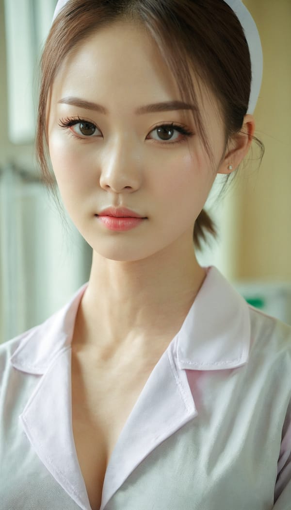 Tags: 21872187, SDXL
{"3": {"inputs": {"seed": 497587928810609, "steps": 64, "cfg": 6.81, "sampler_name": "dpmpp_2m", "scheduler": "karras", "denoise": 1.0, "model": ["27", 0], "positive": ["6", 0], "negative": ["7", 0], "latent_image": ["5", 0]}, "class_type": "KSampler"}, "4": {"inputs": {"ckpt_name": "juggernautxl.safetensors"}, "class_type": "CheckpointLoaderSimple"}, "5": {"inputs": {"width": 768, "height": 1344, "batch_size": 1}, "class_type": "EmptyLatentImage"}, "6": {"inputs": {"text": "25 year old girl, (russian:1.12), (chinese:1.02), (slim:1.01), (idol:1.07), (pale skin:1.08), (double eyelids:1.03), (eyelashes:1.01), (temptress:1.10), (sexy lips:1.05), (beautiful eyes:0.97), (cute:1.14), (detailed face:1.05), (blush:1.07), (in a seductive pose:1.10), (large perky breasts:1.06), (cleavage:1.00), (thigh gap:1.02), (nurse in uniform:1.12) working in a hospital ward, (detailed skin:1.00), (soft lighting:1.00), (candid cinema:1.07), (film:1.08), (natural looking skin:1.09), (portra:1.07), (skin fuzz:1.01), (RAW:1.02), (textured skin:1.03)", "clip": ["27", 1]}, "class_type": "CLIPTextEncode"}, "7": {"inputs": {"text": "(worst quality:1.05), (open mouth:1.14), (twisted:1.11), (low resolution:1.05), (bad hands:1.07), (distorted:1.06), (watermark:1.10)", "clip": ["27", 1]}, "class_type": "CLIPTextEncode"}, "8": {"inputs": {"samples": ["3", 0], "vae": ["4", 2]}, "class_type": "VAEDecode"}, "25": {"inputs": {"lora_name": "nudify_xl.safetensors", "strength_model": 0.23, "strength_clip": 0.39, "model": ["4", 0], "clip": ["4", 1]}, "class_type": "LoraLoader"}, "26": {"inputs": {"lora_name": "shirtlift_SDXL_v2.safetensors", "strength_model": 0.03, "strength_clip": 0.04, "model": ["25", 0], "clip": ["25", 1]}, "class_type": "LoraLoader"}, "27": {"inputs": {"lora_name": "PerfectEyesXL.safetensors", "strength_model": 0.09, "strength_clip": 0.03, "model": ["26", 0], "clip": ["26", 1]}, "class_type": "LoraLoader"}, "30": {"inputs": {"model_name": "4x_NMKD-Superscale-SP_178000_G.pth"}, "class_type": "UpscaleModelLoader"}, "31": {"inputs": {"upscale_model": ["30", 0], "image": ["8", 0]}, "class_type": "ImageUpscaleWithModel"}, "32": {"inputs": {"upscale_method": "lanczos", "scale_by": 0.5, "image": ["31", 0]}, "class_type": "ImageScaleBy"}, "33": {"inputs": {"pixels": ["32", 0], "vae": ["4", 2]}, "class_type": "VAEEncode"}, "34": {"inputs": {"seed": 497587928810609, "steps": 64, "cfg": 6.81, "sampler_name": "dpmpp_2m", "scheduler": "karras", "denoise": 0.3, "model": ["27", 0], "positive": ["6", 0], "negative": ["7", 0], "latent_image": ["33", 0]}, "class_type": "KSampler"}, "36": {"inputs": {"samples": ["34", 0], "vae": ["4", 2]}, "class_type": "VAEDecode"}, "39": {"inputs": {"filename_prefix": "comfyapi-1724036894072", "images": ["36", 0]}, "class_type": "SaveImage"}}