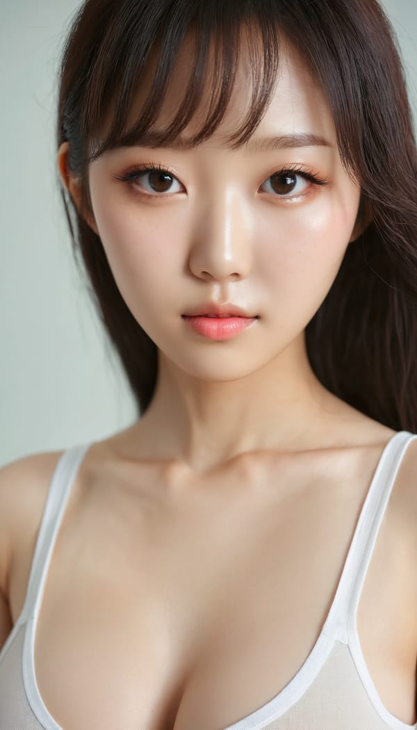 Tags: 21872187, SDXL
{"3": {"inputs": {"seed": 387699976712887, "steps": 64, "cfg": 6.89, "sampler_name": "dpmpp_2m", "scheduler": "karras", "denoise": 1.0, "model": ["27", 0], "positive": ["6", 0], "negative": ["7", 0], "latent_image": ["5", 0]}, "class_type": "KSampler"}, "4": {"inputs": {"ckpt_name": "juggernautxl.safetensors"}, "class_type": "CheckpointLoaderSimple"}, "5": {"inputs": {"width": 768, "height": 1344, "batch_size": 1}, "class_type": "EmptyLatentImage"}, "6": {"inputs": {"text": "26 year old girl, (korean:1.02), (cute:0.95), (seductive pose:1.04), (double eyelids:1.13), (eyelashes:1.06), (blush:0.97), (idol:1.05), (sexy lips:0.95), (beautiful eyes:0.99), (slim:0.96), (temptress:1.11), (seductive facial expression:1.02), (pale skin:1.01), (detailed face:1.01), (in a seductive pose:1.03), (large perky breasts:0.97), (cleavage:1.06), (thigh gap:1.05), (white tanktop:1.01), busy street, (RAW:1.04), (soft lighting:1.05), (candid cinema:1.05), (natural looking skin:1.01), (portra:1.06), (textured skin:1.00), (detailed skin:1.06), (film:1.09), (skin fuzz:1.05)", "clip": ["27", 1]}, "class_type": "CLIPTextEncode"}, "7": {"inputs": {"text": "(watermark:1.06), (bad hands:1.05), (worst quality:1.07), (low resolution:1.07), (twisted:1.08), (distorted:1.13), (open mouth:1.09)", "clip": ["27", 1]}, "class_type": "CLIPTextEncode"}, "8": {"inputs": {"samples": ["3", 0], "vae": ["4", 2]}, "class_type": "VAEDecode"}, "25": {"inputs": {"lora_name": "nudify_xl.safetensors", "strength_model": 0.0, "strength_clip": 0.32, "model": ["4", 0], "clip": ["4", 1]}, "class_type": "LoraLoader"}, "26": {"inputs": {"lora_name": "shirtlift_SDXL_v2.safetensors", "strength_model": 0.09, "strength_clip": 0.06, "model": ["25", 0], "clip": ["25", 1]}, "class_type": "LoraLoader"}, "27": {"inputs": {"lora_name": "PerfectEyesXL.safetensors", "strength_model": 0.12, "strength_clip": 0.04, "model": ["26", 0], "clip": ["26", 1]}, "class_type": "LoraLoader"}, "30": {"inputs": {"model_name": "4x_NMKD-Superscale-SP_178000_G.pth"}, "class_type": "UpscaleModelLoader"}, "31": {"inputs": {"upscale_model": ["30", 0], "image": ["8", 0]}, "class_type": "ImageUpscaleWithModel"}, "32": {"inputs": {"upscale_method": "lanczos", "scale_by": 0.5, "image": ["31", 0]}, "class_type": "ImageScaleBy"}, "33": {"inputs": {"pixels": ["32", 0], "vae": ["4", 2]}, "class_type": "VAEEncode"}, "34": {"inputs": {"seed": 387699976712887, "steps": 64, "cfg": 6.89, "sampler_name": "dpmpp_2m", "scheduler": "karras", "denoise": 0.3, "model": ["27", 0], "positive": ["6", 0], "negative": ["7", 0], "latent_image": ["33", 0]}, "class_type": "KSampler"}, "36": {"inputs": {"samples": ["34", 0], "vae": ["4", 2]}, "class_type": "VAEDecode"}, "39": {"inputs": {"filename_prefix": "comfyapi-1724242685414", "images": ["36", 0]}, "class_type": "SaveImage"}}