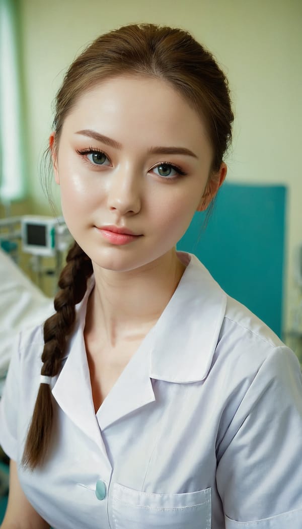 Tags: 21872187, SDXL
{"3": {"inputs": {"seed": 758631641166799, "steps": 64, "cfg": 7.85, "sampler_name": "dpmpp_2m", "scheduler": "karras", "denoise": 1.0, "model": ["27", 0], "positive": ["6", 0], "negative": ["7", 0], "latent_image": ["5", 0]}, "class_type": "KSampler"}, "4": {"inputs": {"ckpt_name": "juggernautxl.safetensors"}, "class_type": "CheckpointLoaderSimple"}, "5": {"inputs": {"width": 768, "height": 1344, "batch_size": 1}, "class_type": "EmptyLatentImage"}, "6": {"inputs": {"text": "26 year old girl, (russian:0.99), (idol:0.99), (double eyelids:1.10), (seductive facial expression:1.08), (temptress:1.08), (slim:1.06), (cute:0.96), (detailed face:1.06), (pale skin:1.02), (blush:1.00), (seductive pose:1.12), (eyelashes:0.96), (beautiful eyes:1.14), (on all fours:0.96), (spreading ass cheeks:1.06), (from behind:1.02), (backboob:0.97), (nurse in uniform:1.12) working in a hospital ward, (skin fuzz:1.05), (film:1.07), (portra:1.07), (detailed skin:1.05), (RAW:1.00), (candid cinema:1.04), (textured skin:1.02), (natural looking skin:1.00), (soft lighting:1.09)", "clip": ["27", 1]}, "class_type": "CLIPTextEncode"}, "7": {"inputs": {"text": "(bad hands:1.09), (distorted:1.09), (open mouth:1.05), (twisted:1.10), (low resolution:1.06), (watermark:1.07), (worst quality:1.13)", "clip": ["27", 1]}, "class_type": "CLIPTextEncode"}, "8": {"inputs": {"samples": ["3", 0], "vae": ["4", 2]}, "class_type": "VAEDecode"}, "25": {"inputs": {"lora_name": "nudify_xl.safetensors", "strength_model": 0.24, "strength_clip": 0.34, "model": ["4", 0], "clip": ["4", 1]}, "class_type": "LoraLoader"}, "26": {"inputs": {"lora_name": "shirtlift_SDXL_v2.safetensors", "strength_model": 0.04, "strength_clip": 0.03, "model": ["25", 0], "clip": ["25", 1]}, "class_type": "LoraLoader"}, "27": {"inputs": {"lora_name": "PerfectEyesXL.safetensors", "strength_model": 0.11, "strength_clip": 0.05, "model": ["26", 0], "clip": ["26", 1]}, "class_type": "LoraLoader"}, "30": {"inputs": {"model_name": "4x_NMKD-Superscale-SP_178000_G.pth"}, "class_type": "UpscaleModelLoader"}, "31": {"inputs": {"upscale_model": ["30", 0], "image": ["8", 0]}, "class_type": "ImageUpscaleWithModel"}, "32": {"inputs": {"upscale_method": "lanczos", "scale_by": 0.5, "image": ["31", 0]}, "class_type": "ImageScaleBy"}, "33": {"inputs": {"pixels": ["32", 0], "vae": ["4", 2]}, "class_type": "VAEEncode"}, "34": {"inputs": {"seed": 758631641166799, "steps": 64, "cfg": 7.85, "sampler_name": "dpmpp_2m", "scheduler": "karras", "denoise": 0.3, "model": ["27", 0], "positive": ["6", 0], "negative": ["7", 0], "latent_image": ["33", 0]}, "class_type": "KSampler"}, "36": {"inputs": {"samples": ["34", 0], "vae": ["4", 2]}, "class_type": "VAEDecode"}, "39": {"inputs": {"filename_prefix": "comfyapi-1716066191059", "images": ["36", 0]}, "class_type": "SaveImage"}}