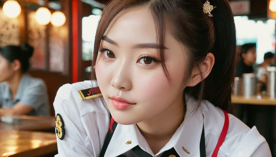 Tags: 21872187, SDXL
{"3": {"inputs": {"seed": 896237784544953, "steps": 64, "cfg": 5.91, "sampler_name": "dpmpp_2m", "scheduler": "karras", "denoise": 1.0, "model": ["27", 0], "positive": ["6", 0], "negative": ["7", 0], "latent_image": ["5", 0]}, "class_type": "KSampler"}, "4": {"inputs": {"ckpt_name": "juggernautxl.safetensors"}, "class_type": "CheckpointLoaderSimple"}, "5": {"inputs": {"width": 1344, "height": 768, "batch_size": 1}, "class_type": "EmptyLatentImage"}, "6": {"inputs": {"text": "25 year old girl, (chinese:1.07), (seductive pose:1.05), (sexy lips:1.05), (detailed face:0.97), (temptress:1.06), (blush:0.99), (seductive facial expression:1.07), (pale skin:0.95), (idol:1.14), (cute:1.11), (double eyelids:1.08), (slim:1.09), (eyelashes:1.03), (on all fours:1.00), (spreading ass cheeks:1.06), (from behind:0.97), (backboob:1.11), (a waitress in uniform:1.11) working at a restaurant, (skin fuzz:1.05), (RAW:1.06), (candid cinema:1.09), (textured skin:1.01), (film:1.02), (detailed skin:1.07), (soft lighting:1.01), (natural looking skin:1.04), (portra:1.06)", "clip": ["27", 1]}, "class_type": "CLIPTextEncode"}, "7": {"inputs": {"text": "(bad hands:1.06), (worst quality:1.07), (low resolution:1.10), (distorted:1.14), (open mouth:1.06), (twisted:1.10)", "clip": ["27", 1]}, "class_type": "CLIPTextEncode"}, "8": {"inputs": {"samples": ["3", 0], "vae": ["4", 2]}, "class_type": "VAEDecode"}, "25": {"inputs": {"lora_name": "nudify_xl.safetensors", "strength_model": 0.04, "strength_clip": 0.13, "model": ["4", 0], "clip": ["4", 1]}, "class_type": "LoraLoader"}, "26": {"inputs": {"lora_name": "shirtlift_SDXL_v2.safetensors", "strength_model": 0.01, "strength_clip": 0.01, "model": ["25", 0], "clip": ["25", 1]}, "class_type": "LoraLoader"}, "27": {"inputs": {"lora_name": "PerfectEyesXL.safetensors", "strength_model": 0.18, "strength_clip": 0.14, "model": ["26", 0], "clip": ["26", 1]}, "class_type": "LoraLoader"}, "30": {"inputs": {"model_name": "4x_NMKD-Superscale-SP_178000_G.pth"}, "class_type": "UpscaleModelLoader"}, "31": {"inputs": {"upscale_model": ["30", 0], "image": ["8", 0]}, "class_type": "ImageUpscaleWithModel"}, "32": {"inputs": {"upscale_method": "lanczos", "scale_by": 0.5, "image": ["31", 0]}, "class_type": "ImageScaleBy"}, "33": {"inputs": {"pixels": ["32", 0], "vae": ["4", 2]}, "class_type": "VAEEncode"}, "34": {"inputs": {"seed": 896237784544953, "steps": 64, "cfg": 5.91, "sampler_name": "dpmpp_2m", "scheduler": "karras", "denoise": 0.3, "model": ["27", 0], "positive": ["6", 0], "negative": ["7", 0], "latent_image": ["33", 0]}, "class_type": "KSampler"}, "36": {"inputs": {"samples": ["34", 0], "vae": ["4", 2]}, "class_type": "VAEDecode"}, "39": {"inputs": {"filename_prefix": "comfyapi-1714118972721", "images": ["36", 0]}, "class_type": "SaveImage"}}