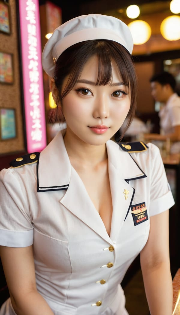 Tags: 21872187, SDXL
{"3": {"inputs": {"seed": 109857328530237, "steps": 32, "cfg": 7.4, "sampler_name": "dpmpp_2m", "scheduler": "karras", "denoise": 1.0, "model": ["27", 0], "positive": ["6", 0], "negative": ["7", 0], "latent_image": ["5", 0]}, "class_type": "KSampler"}, "4": {"inputs": {"ckpt_name": "juggernautxl.safetensors"}, "class_type": "CheckpointLoaderSimple"}, "5": {"inputs": {"width": 768, "height": 1344, "batch_size": 1}, "class_type": "EmptyLatentImage"}, "6": {"inputs": {"text": "28 year old girl, (taiwanese:1.04), (seductive facial expression:1.01), (detailed face:1.03), (eyelashes:0.95), (double eyelids:0.95), (sexy lips:1.08), (blush:1.01), (idol:1.00), (temptress:1.11), (beautiful eyes:1.05), (cute:1.01), (seductive pose:0.97), (pale skin:1.08), (slim:0.97), (in a seductive pose:0.95), (large perky breasts:0.95), (cleavage:1.14), (thigh gap:1.00), (a waitress in uniform:1.13) working at a restaurant, (candid cinema:1.06), (soft lighting:1.01), (film:1.06), (detailed skin:1.09), (skin fuzz:1.00), (RAW:1.01), (textured skin:1.04), (portra:1.00), (natural looking skin:1.00)", "clip": ["27", 1]}, "class_type": "CLIPTextEncode"}, "7": {"inputs": {"text": "(open mouth:1.13), (worst quality:1.10), (low resolution:1.10), (twisted:1.05), (watermark:1.08), (distorted:1.10), (bad hands:1.11)", "clip": ["27", 1]}, "class_type": "CLIPTextEncode"}, "8": {"inputs": {"samples": ["3", 0], "vae": ["4", 2]}, "class_type": "VAEDecode"}, "25": {"inputs": {"lora_name": "nudify_xl.safetensors", "strength_model": 0.05, "strength_clip": 0.35, "model": ["4", 0], "clip": ["4", 1]}, "class_type": "LoraLoader"}, "26": {"inputs": {"lora_name": "shirtlift_SDXL_v2.safetensors", "strength_model": 0.13, "strength_clip": 0.13, "model": ["25", 0], "clip": ["25", 1]}, "class_type": "LoraLoader"}, "27": {"inputs": {"lora_name": "PerfectEyesXL.safetensors", "strength_model": 0.08, "strength_clip": 0.12, "model": ["26", 0], "clip": ["26", 1]}, "class_type": "LoraLoader"}, "30": {"inputs": {"model_name": "4x_NMKD-Superscale-SP_178000_G.pth"}, "class_type": "UpscaleModelLoader"}, "31": {"inputs": {"upscale_model": ["30", 0], "image": ["8", 0]}, "class_type": "ImageUpscaleWithModel"}, "32": {"inputs": {"upscale_method": "lanczos", "scale_by": 0.5, "image": ["31", 0]}, "class_type": "ImageScaleBy"}, "33": {"inputs": {"pixels": ["32", 0], "vae": ["4", 2]}, "class_type": "VAEEncode"}, "34": {"inputs": {"seed": 109857328530237, "steps": 32, "cfg": 7.4, "sampler_name": "dpmpp_2m", "scheduler": "karras", "denoise": 0.3, "model": ["27", 0], "positive": ["6", 0], "negative": ["7", 0], "latent_image": ["33", 0]}, "class_type": "KSampler"}, "36": {"inputs": {"samples": ["34", 0], "vae": ["4", 2]}, "class_type": "VAEDecode"}, "39": {"inputs": {"filename_prefix": "comfyapi-1716293262047", "images": ["36", 0]}, "class_type": "SaveImage"}}