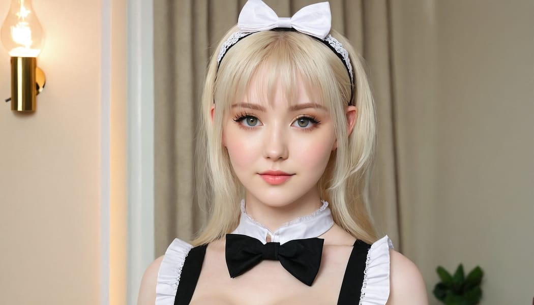 Tags: 21872187, SDXL
{"3": {"inputs": {"seed": 103914775327069, "steps": 64, "cfg": 5.58, "sampler_name": "dpmpp_2m", "scheduler": "karras", "denoise": 1.0, "model": ["27", 0], "positive": ["6", 0], "negative": ["7", 0], "latent_image": ["5", 0]}, "class_type": "KSampler"}, "4": {"inputs": {"ckpt_name": "juggernautxl.safetensors"}, "class_type": "CheckpointLoaderSimple"}, "5": {"inputs": {"width": 1344, "height": 768, "batch_size": 1}, "class_type": "EmptyLatentImage"}, "6": {"inputs": {"text": "26 year old girl, (irish:1.10), (temptress:1.12), (eyelashes:1.07), (pale skin:1.13), (seductive pose:0.96), (detailed face:1.04), (beautiful eyes:1.04), (seductive facial expression:1.13), (blush:1.01), (double eyelids:0.95), (cute:1.13), (sexy lips:1.09), (idol:1.14), (slim:1.11), (in a seductive pose:0.99), (large perky breasts:1.05), (cleavage:1.12), (thigh gap:1.05), in a (skimpy maid costume:1.09) working at a maid cafe, choker, bowtie, headband, pleated skirt, (textured skin:1.03), (soft lighting:1.07), (detailed skin:1.06), (portra:1.05), (candid cinema:1.00), (skin fuzz:1.04), (natural looking skin:1.09), (film:1.02), (RAW:1.00)", "clip": ["27", 1]}, "class_type": "CLIPTextEncode"}, "7": {"inputs": {"text": "(worst quality:1.06), (bad hands:1.05), (low resolution:1.06), (distorted:1.13), (open mouth:1.07), (twisted:1.09)", "clip": ["27", 1]}, "class_type": "CLIPTextEncode"}, "8": {"inputs": {"samples": ["3", 0], "vae": ["4", 2]}, "class_type": "VAEDecode"}, "25": {"inputs": {"lora_name": "nudify_xl.safetensors", "strength_model": 0.11, "strength_clip": 0.17, "model": ["4", 0], "clip": ["4", 1]}, "class_type": "LoraLoader"}, "26": {"inputs": {"lora_name": "shirtlift_SDXL_v2.safetensors", "strength_model": 0.13, "strength_clip": 0.15, "model": ["25", 0], "clip": ["25", 1]}, "class_type": "LoraLoader"}, "27": {"inputs": {"lora_name": "PerfectEyesXL.safetensors", "strength_model": 0.18, "strength_clip": 0.19, "model": ["26", 0], "clip": ["26", 1]}, "class_type": "LoraLoader"}, "30": {"inputs": {"model_name": "4x_NMKD-Superscale-SP_178000_G.pth"}, "class_type": "UpscaleModelLoader"}, "31": {"inputs": {"upscale_model": ["30", 0], "image": ["8", 0]}, "class_type": "ImageUpscaleWithModel"}, "32": {"inputs": {"upscale_method": "lanczos", "scale_by": 0.5, "image": ["31", 0]}, "class_type": "ImageScaleBy"}, "33": {"inputs": {"pixels": ["32", 0], "vae": ["4", 2]}, "class_type": "VAEEncode"}, "34": {"inputs": {"seed": 103914775327069, "steps": 64, "cfg": 5.58, "sampler_name": "dpmpp_2m", "scheduler": "karras", "denoise": 0.3, "model": ["27", 0], "positive": ["6", 0], "negative": ["7", 0], "latent_image": ["33", 0]}, "class_type": "KSampler"}, "36": {"inputs": {"samples": ["34", 0], "vae": ["4", 2]}, "class_type": "VAEDecode"}, "39": {"inputs": {"filename_prefix": "comfyapi-1724855285972", "images": ["36", 0]}, "class_type": "SaveImage"}}