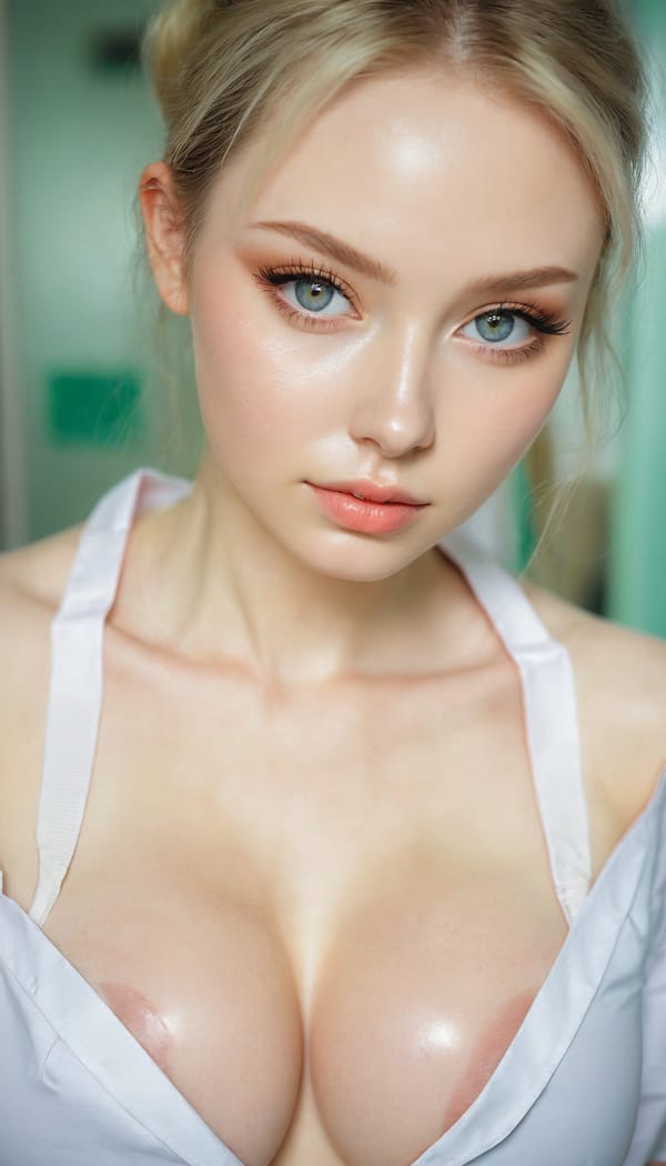 Tags: 21872187, SDXL
{"3": {"inputs": {"seed": 775194277525473, "steps": 64, "cfg": 6.56, "sampler_name": "dpmpp_2m", "scheduler": "karras", "denoise": 1.0, "model": ["27", 0], "positive": ["6", 0], "negative": ["7", 0], "latent_image": ["5", 0]}, "class_type": "KSampler"}, "4": {"inputs": {"ckpt_name": "juggernautxl.safetensors"}, "class_type": "CheckpointLoaderSimple"}, "5": {"inputs": {"width": 768, "height": 1344, "batch_size": 1}, "class_type": "EmptyLatentImage"}, "6": {"inputs": {"text": "24 year old girl, (irish:0.98), (russian:0.97), (blush:1.02), (sexy lips:0.96), (double eyelids:1.07), (pale skin:0.99), (cute:1.04), (beautiful eyes:1.14), (seductive pose:1.13), (seductive facial expression:0.95), (eyelashes:1.03), (idol:1.12), (detailed face:1.03), (temptress:1.12), (slim:1.00), (on all fours:1.08), (spreading ass cheeks:0.97), (from behind:1.12), (backboob:1.09), (nurse in uniform:1.05) working in a hospital ward, (RAW:1.05), (portra:1.05), (film:1.07), (soft lighting:1.05), (detailed skin:1.03), (natural looking skin:1.00), (textured skin:1.01), (skin fuzz:1.08), (candid cinema:1.05)", "clip": ["27", 1]}, "class_type": "CLIPTextEncode"}, "7": {"inputs": {"text": "(distorted:1.07), (twisted:1.09), (watermark:1.09), (open mouth:1.12), (bad hands:1.14), (worst quality:1.07), (low resolution:1.06)", "clip": ["27", 1]}, "class_type": "CLIPTextEncode"}, "8": {"inputs": {"samples": ["3", 0], "vae": ["4", 2]}, "class_type": "VAEDecode"}, "25": {"inputs": {"lora_name": "nudify_xl.safetensors", "strength_model": 0.17, "strength_clip": 0.22, "model": ["4", 0], "clip": ["4", 1]}, "class_type": "LoraLoader"}, "26": {"inputs": {"lora_name": "shirtlift_SDXL_v2.safetensors", "strength_model": 0.0, "strength_clip": 0.11, "model": ["25", 0], "clip": ["25", 1]}, "class_type": "LoraLoader"}, "27": {"inputs": {"lora_name": "PerfectEyesXL.safetensors", "strength_model": 0.14, "strength_clip": 0.11, "model": ["26", 0], "clip": ["26", 1]}, "class_type": "LoraLoader"}, "30": {"inputs": {"model_name": "4x_NMKD-Superscale-SP_178000_G.pth"}, "class_type": "UpscaleModelLoader"}, "31": {"inputs": {"upscale_model": ["30", 0], "image": ["8", 0]}, "class_type": "ImageUpscaleWithModel"}, "32": {"inputs": {"upscale_method": "lanczos", "scale_by": 0.5, "image": ["31", 0]}, "class_type": "ImageScaleBy"}, "33": {"inputs": {"pixels": ["32", 0], "vae": ["4", 2]}, "class_type": "VAEEncode"}, "34": {"inputs": {"seed": 775194277525473, "steps": 64, "cfg": 6.56, "sampler_name": "dpmpp_2m", "scheduler": "karras", "denoise": 0.3, "model": ["27", 0], "positive": ["6", 0], "negative": ["7", 0], "latent_image": ["33", 0]}, "class_type": "KSampler"}, "36": {"inputs": {"samples": ["34", 0], "vae": ["4", 2]}, "class_type": "VAEDecode"}, "39": {"inputs": {"filename_prefix": "comfyapi-1715947827979", "images": ["36", 0]}, "class_type": "SaveImage"}}