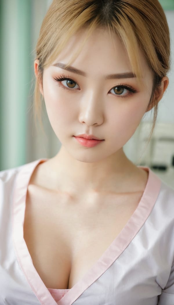 Tags: 21872187, SDXL
{"3": {"inputs": {"seed": 920274361393522, "steps": 64, "cfg": 5.43, "sampler_name": "dpmpp_2m", "scheduler": "karras", "denoise": 1.0, "model": ["27", 0], "positive": ["6", 0], "negative": ["7", 0], "latent_image": ["5", 0]}, "class_type": "KSampler"}, "4": {"inputs": {"ckpt_name": "juggernautxl.safetensors"}, "class_type": "CheckpointLoaderSimple"}, "5": {"inputs": {"width": 768, "height": 1344, "batch_size": 1}, "class_type": "EmptyLatentImage"}, "6": {"inputs": {"text": "21 year old girl, (japanese:1.08), (russian:0.98), (slim:0.95), (sexy lips:1.10), (pale skin:1.07), (seductive pose:1.04), (double eyelids:0.95), (beautiful eyes:1.06), (blush:1.11), (idol:0.96), (temptress:0.99), (cute:0.97), (eyelashes:1.03), (seductive facial expression:1.14), (detailed face:1.03), (in a seductive pose:1.00), (large perky breasts:0.99), (cleavage:1.06), (thigh gap:1.05), (nurse in uniform:1.07) working in a hospital ward, (skin fuzz:1.05), (film:1.05), (detailed skin:1.02), (candid cinema:1.07), (portra:1.05), (natural looking skin:1.07), (RAW:1.07), (soft lighting:1.03), (textured skin:1.08)", "clip": ["27", 1]}, "class_type": "CLIPTextEncode"}, "7": {"inputs": {"text": "(worst quality:1.11), (low resolution:1.07), (twisted:1.08), (watermark:1.06), (open mouth:1.10), (bad hands:1.12), (distorted:1.11)", "clip": ["27", 1]}, "class_type": "CLIPTextEncode"}, "8": {"inputs": {"samples": ["3", 0], "vae": ["4", 2]}, "class_type": "VAEDecode"}, "25": {"inputs": {"lora_name": "nudify_xl.safetensors", "strength_model": 0.23, "strength_clip": 0.02, "model": ["4", 0], "clip": ["4", 1]}, "class_type": "LoraLoader"}, "26": {"inputs": {"lora_name": "shirtlift_SDXL_v2.safetensors", "strength_model": 0.11, "strength_clip": 0.14, "model": ["25", 0], "clip": ["25", 1]}, "class_type": "LoraLoader"}, "27": {"inputs": {"lora_name": "PerfectEyesXL.safetensors", "strength_model": 0.14, "strength_clip": 0.04, "model": ["26", 0], "clip": ["26", 1]}, "class_type": "LoraLoader"}, "30": {"inputs": {"model_name": "4x_NMKD-Superscale-SP_178000_G.pth"}, "class_type": "UpscaleModelLoader"}, "31": {"inputs": {"upscale_model": ["30", 0], "image": ["8", 0]}, "class_type": "ImageUpscaleWithModel"}, "32": {"inputs": {"upscale_method": "lanczos", "scale_by": 0.5, "image": ["31", 0]}, "class_type": "ImageScaleBy"}, "33": {"inputs": {"pixels": ["32", 0], "vae": ["4", 2]}, "class_type": "VAEEncode"}, "34": {"inputs": {"seed": 920274361393522, "steps": 64, "cfg": 5.43, "sampler_name": "dpmpp_2m", "scheduler": "karras", "denoise": 0.3, "model": ["27", 0], "positive": ["6", 0], "negative": ["7", 0], "latent_image": ["33", 0]}, "class_type": "KSampler"}, "36": {"inputs": {"samples": ["34", 0], "vae": ["4", 2]}, "class_type": "VAEDecode"}, "39": {"inputs": {"filename_prefix": "comfyapi-1726809340355", "images": ["36", 0]}, "class_type": "SaveImage"}}