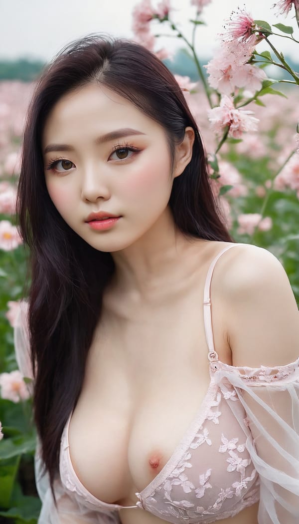 Tags: 21872187, SDXL
{"3": {"inputs": {"seed": 760931480842058, "steps": 64, "cfg": 6.22, "sampler_name": "dpmpp_2m", "scheduler": "karras", "denoise": 1.0, "model": ["27", 0], "positive": ["6", 0], "negative": ["7", 0], "latent_image": ["5", 0]}, "class_type": "KSampler"}, "4": {"inputs": {"ckpt_name": "juggernautxl.safetensors"}, "class_type": "CheckpointLoaderSimple"}, "5": {"inputs": {"width": 768, "height": 1344, "batch_size": 1}, "class_type": "EmptyLatentImage"}, "6": {"inputs": {"text": "27 year old girl, (ukrainian:1.03), (korean:1.06), (temptress:1.02), (seductive pose:1.10), (sexy lips:1.03), (beautiful eyes:1.03), (seductive facial expression:1.08), (eyelashes:1.08), (double eyelids:1.12), (pale skin:1.05), (blush:1.06), (slim:1.12), (cute:1.13), (detailed face:1.09), (idol:1.13), (in a seductive pose:1.11), (large perky breasts:0.98), (cleavage:1.14), (thigh gap:1.06), wearing (translucent clothes:1.13) on a flower field, (RAW:1.08), (portra:1.09), (film:1.01), (natural looking skin:1.07), (soft lighting:1.07), (textured skin:1.05), (candid cinema:1.08), (detailed skin:1.08), (skin fuzz:1.01)", "clip": ["27", 1]}, "class_type": "CLIPTextEncode"}, "7": {"inputs": {"text": "(bad hands:1.08), (distorted:1.12), (low resolution:1.05), (open mouth:1.13), (watermark:1.11), (twisted:1.12), (worst quality:1.08)", "clip": ["27", 1]}, "class_type": "CLIPTextEncode"}, "8": {"inputs": {"samples": ["3", 0], "vae": ["4", 2]}, "class_type": "VAEDecode"}, "25": {"inputs": {"lora_name": "nudify_xl.safetensors", "strength_model": 0.08, "strength_clip": 0.1, "model": ["4", 0], "clip": ["4", 1]}, "class_type": "LoraLoader"}, "26": {"inputs": {"lora_name": "shirtlift_SDXL_v2.safetensors", "strength_model": 0.19, "strength_clip": 0.02, "model": ["25", 0], "clip": ["25", 1]}, "class_type": "LoraLoader"}, "27": {"inputs": {"lora_name": "PerfectEyesXL.safetensors", "strength_model": 0.01, "strength_clip": 0.15, "model": ["26", 0], "clip": ["26", 1]}, "class_type": "LoraLoader"}, "30": {"inputs": {"model_name": "4x_NMKD-Superscale-SP_178000_G.pth"}, "class_type": "UpscaleModelLoader"}, "31": {"inputs": {"upscale_model": ["30", 0], "image": ["8", 0]}, "class_type": "ImageUpscaleWithModel"}, "32": {"inputs": {"upscale_method": "lanczos", "scale_by": 0.5, "image": ["31", 0]}, "class_type": "ImageScaleBy"}, "33": {"inputs": {"pixels": ["32", 0], "vae": ["4", 2]}, "class_type": "VAEEncode"}, "34": {"inputs": {"seed": 760931480842058, "steps": 64, "cfg": 6.22, "sampler_name": "dpmpp_2m", "scheduler": "karras", "denoise": 0.3, "model": ["27", 0], "positive": ["6", 0], "negative": ["7", 0], "latent_image": ["33", 0]}, "class_type": "KSampler"}, "36": {"inputs": {"samples": ["34", 0], "vae": ["4", 2]}, "class_type": "VAEDecode"}, "39": {"inputs": {"filename_prefix": "comfyapi-1731751473123", "images": ["36", 0]}, "class_type": "SaveImage"}}