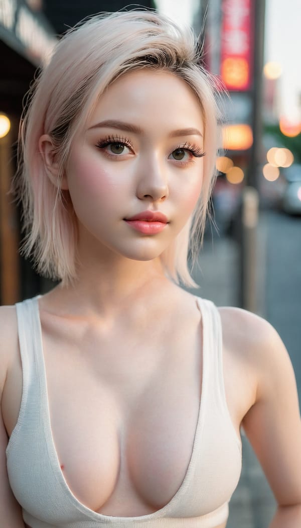 Tags: 21872187, SDXL
{"3": {"inputs": {"seed": 735657790099476, "steps": 32, "cfg": 7.76, "sampler_name": "dpmpp_2m", "scheduler": "karras", "denoise": 1.0, "model": ["27", 0], "positive": ["6", 0], "negative": ["7", 0], "latent_image": ["5", 0]}, "class_type": "KSampler"}, "4": {"inputs": {"ckpt_name": "juggernautxl.safetensors"}, "class_type": "CheckpointLoaderSimple"}, "5": {"inputs": {"width": 768, "height": 1344, "batch_size": 1}, "class_type": "EmptyLatentImage"}, "6": {"inputs": {"text": "26 year old girl, (temptress:1.08), (pale skin:0.99), (idol:0.97), (slim:0.96), (beautiful eyes:1.09), (detailed face:1.08), (eyelashes:1.14), (seductive pose:1.09), (sexy lips:1.12), (double eyelids:1.00), (cute:1.14), (seductive facial expression:1.01), (blush:1.12), (on all fours:0.97), (spreading ass cheeks:1.14), (from behind:0.95), (backboob:1.04), (white tanktop:1.10), busy street, (textured skin:1.04), (soft lighting:1.08), (portra:1.00), (candid cinema:1.03), (natural looking skin:1.06), (film:1.00), (skin fuzz:1.09), (RAW:1.02), (detailed skin:1.06)", "clip": ["27", 1]}, "class_type": "CLIPTextEncode"}, "7": {"inputs": {"text": "(twisted:1.12), (bad hands:1.10), (worst quality:1.14), (open mouth:1.06), (watermark:1.05), (low resolution:1.09), (distorted:1.09)", "clip": ["27", 1]}, "class_type": "CLIPTextEncode"}, "8": {"inputs": {"samples": ["3", 0], "vae": ["4", 2]}, "class_type": "VAEDecode"}, "25": {"inputs": {"lora_name": "nudify_xl.safetensors", "strength_model": 0.05, "strength_clip": 0.22, "model": ["4", 0], "clip": ["4", 1]}, "class_type": "LoraLoader"}, "26": {"inputs": {"lora_name": "shirtlift_SDXL_v2.safetensors", "strength_model": 0.02, "strength_clip": 0.14, "model": ["25", 0], "clip": ["25", 1]}, "class_type": "LoraLoader"}, "27": {"inputs": {"lora_name": "PerfectEyesXL.safetensors", "strength_model": 0.16, "strength_clip": 0.05, "model": ["26", 0], "clip": ["26", 1]}, "class_type": "LoraLoader"}, "30": {"inputs": {"model_name": "4x_NMKD-Superscale-SP_178000_G.pth"}, "class_type": "UpscaleModelLoader"}, "31": {"inputs": {"upscale_model": ["30", 0], "image": ["8", 0]}, "class_type": "ImageUpscaleWithModel"}, "32": {"inputs": {"upscale_method": "lanczos", "scale_by": 0.5, "image": ["31", 0]}, "class_type": "ImageScaleBy"}, "33": {"inputs": {"pixels": ["32", 0], "vae": ["4", 2]}, "class_type": "VAEEncode"}, "34": {"inputs": {"seed": 735657790099476, "steps": 32, "cfg": 7.76, "sampler_name": "dpmpp_2m", "scheduler": "karras", "denoise": 0.3, "model": ["27", 0], "positive": ["6", 0], "negative": ["7", 0], "latent_image": ["33", 0]}, "class_type": "KSampler"}, "36": {"inputs": {"samples": ["34", 0], "vae": ["4", 2]}, "class_type": "VAEDecode"}, "39": {"inputs": {"filename_prefix": "comfyapi-1725139771919", "images": ["36", 0]}, "class_type": "SaveImage"}}