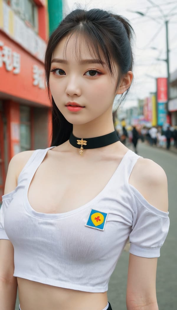 Tags: 21872187, SDXL
{"3": {"inputs": {"seed": 214079657575764, "steps": 32, "cfg": 6.64, "sampler_name": "dpmpp_2m", "scheduler": "karras", "denoise": 1.0, "model": ["27", 0], "positive": ["6", 0], "negative": ["7", 0], "latent_image": ["5", 0]}, "class_type": "KSampler"}, "4": {"inputs": {"ckpt_name": "juggernautxl.safetensors"}, "class_type": "CheckpointLoaderSimple"}, "5": {"inputs": {"width": 768, "height": 1344, "batch_size": 1}, "class_type": "EmptyLatentImage"}, "6": {"inputs": {"text": "19 year old girl, (ukrainian:1.14), (korean:1.10), (pale skin:1.04), (temptress:1.04), (seductive pose:1.09), (double eyelids:1.03), (seductive facial expression:1.12), (blush:0.96), (cute:0.97), (beautiful eyes:1.10), (idol:1.11), (eyelashes:1.05), (slim:1.00), (detailed face:1.02), (perky ass:1.03), (exposed ass:1.01), (looking back:1.04), (sexy ass:0.99), (thigh gap:0.98), (school uniform:1.05), choker, busy street, (textured skin:1.06), (RAW:1.00), (skin fuzz:1.05), (detailed skin:1.02), (candid cinema:1.09), (natural looking skin:1.01), (soft lighting:1.00), (film:1.05), (portra:1.01)", "clip": ["27", 1]}, "class_type": "CLIPTextEncode"}, "7": {"inputs": {"text": "(watermark:1.07), (twisted:1.10), (worst quality:1.10), (distorted:1.10), (bad hands:1.06), (low resolution:1.12), (open mouth:1.08)", "clip": ["27", 1]}, "class_type": "CLIPTextEncode"}, "8": {"inputs": {"samples": ["3", 0], "vae": ["4", 2]}, "class_type": "VAEDecode"}, "25": {"inputs": {"lora_name": "nudify_xl.safetensors", "strength_model": 0.26, "strength_clip": 0.3, "model": ["4", 0], "clip": ["4", 1]}, "class_type": "LoraLoader"}, "26": {"inputs": {"lora_name": "shirtlift_SDXL_v2.safetensors", "strength_model": 0.15, "strength_clip": 0.0, "model": ["25", 0], "clip": ["25", 1]}, "class_type": "LoraLoader"}, "27": {"inputs": {"lora_name": "PerfectEyesXL.safetensors", "strength_model": 0.09, "strength_clip": 0.12, "model": ["26", 0], "clip": ["26", 1]}, "class_type": "LoraLoader"}, "30": {"inputs": {"model_name": "4x_NMKD-Superscale-SP_178000_G.pth"}, "class_type": "UpscaleModelLoader"}, "31": {"inputs": {"upscale_model": ["30", 0], "image": ["8", 0]}, "class_type": "ImageUpscaleWithModel"}, "32": {"inputs": {"upscale_method": "lanczos", "scale_by": 0.5, "image": ["31", 0]}, "class_type": "ImageScaleBy"}, "33": {"inputs": {"pixels": ["32", 0], "vae": ["4", 2]}, "class_type": "VAEEncode"}, "34": {"inputs": {"seed": 214079657575764, "steps": 32, "cfg": 6.64, "sampler_name": "dpmpp_2m", "scheduler": "karras", "denoise": 0.3, "model": ["27", 0], "positive": ["6", 0], "negative": ["7", 0], "latent_image": ["33", 0]}, "class_type": "KSampler"}, "36": {"inputs": {"samples": ["34", 0], "vae": ["4", 2]}, "class_type": "VAEDecode"}, "39": {"inputs": {"filename_prefix": "comfyapi-1733764299390", "images": ["36", 0]}, "class_type": "SaveImage"}}