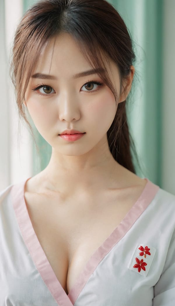 Tags: 21872187, SDXL
{"3": {"inputs": {"seed": 150028405685691, "steps": 64, "cfg": 6.18, "sampler_name": "dpmpp_2m", "scheduler": "karras", "denoise": 1.0, "model": ["27", 0], "positive": ["6", 0], "negative": ["7", 0], "latent_image": ["5", 0]}, "class_type": "KSampler"}, "4": {"inputs": {"ckpt_name": "juggernautxl.safetensors"}, "class_type": "CheckpointLoaderSimple"}, "5": {"inputs": {"width": 768, "height": 1344, "batch_size": 1}, "class_type": "EmptyLatentImage"}, "6": {"inputs": {"text": "24 year old girl, (japanese:0.99), (korean:1.07), (russian:1.08), (seductive pose:1.10), (cute:1.08), (detailed face:1.01), (blush:1.05), (slim:0.99), (double eyelids:1.00), (temptress:1.06), (idol:1.05), (beautiful eyes:1.05), (seductive facial expression:0.97), (eyelashes:1.09), (pale skin:1.12), (in a seductive pose:0.98), (large perky breasts:0.95), (cleavage:1.05), (thigh gap:0.95), (nurse in uniform:1.04) working in a hospital ward, (detailed skin:1.08), (candid cinema:1.04), (natural looking skin:1.08), (skin fuzz:1.04), (soft lighting:1.01), (portra:1.07), (textured skin:1.06), (film:1.00), (RAW:1.07)", "clip": ["27", 1]}, "class_type": "CLIPTextEncode"}, "7": {"inputs": {"text": "(low resolution:1.08), (distorted:1.12), (twisted:1.14), (bad hands:1.12), (worst quality:1.14), (open mouth:1.11), (watermark:1.10)", "clip": ["27", 1]}, "class_type": "CLIPTextEncode"}, "8": {"inputs": {"samples": ["3", 0], "vae": ["4", 2]}, "class_type": "VAEDecode"}, "25": {"inputs": {"lora_name": "nudify_xl.safetensors", "strength_model": 0.16, "strength_clip": 0.2, "model": ["4", 0], "clip": ["4", 1]}, "class_type": "LoraLoader"}, "26": {"inputs": {"lora_name": "shirtlift_SDXL_v2.safetensors", "strength_model": 0.01, "strength_clip": 0.12, "model": ["25", 0], "clip": ["25", 1]}, "class_type": "LoraLoader"}, "27": {"inputs": {"lora_name": "PerfectEyesXL.safetensors", "strength_model": 0.13, "strength_clip": 0.14, "model": ["26", 0], "clip": ["26", 1]}, "class_type": "LoraLoader"}, "30": {"inputs": {"model_name": "4x_NMKD-Superscale-SP_178000_G.pth"}, "class_type": "UpscaleModelLoader"}, "31": {"inputs": {"upscale_model": ["30", 0], "image": ["8", 0]}, "class_type": "ImageUpscaleWithModel"}, "32": {"inputs": {"upscale_method": "lanczos", "scale_by": 0.5, "image": ["31", 0]}, "class_type": "ImageScaleBy"}, "33": {"inputs": {"pixels": ["32", 0], "vae": ["4", 2]}, "class_type": "VAEEncode"}, "34": {"inputs": {"seed": 150028405685691, "steps": 64, "cfg": 6.18, "sampler_name": "dpmpp_2m", "scheduler": "karras", "denoise": 0.3, "model": ["27", 0], "positive": ["6", 0], "negative": ["7", 0], "latent_image": ["33", 0]}, "class_type": "KSampler"}, "36": {"inputs": {"samples": ["34", 0], "vae": ["4", 2]}, "class_type": "VAEDecode"}, "39": {"inputs": {"filename_prefix": "comfyapi-1713204921858", "images": ["36", 0]}, "class_type": "SaveImage"}}