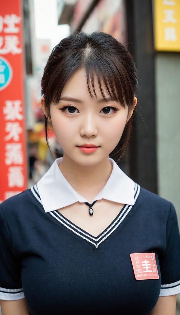 Tags: 21872187, SDXL
{"3": {"inputs": {"seed": 106308436987176, "steps": 64, "cfg": 6.34, "sampler_name": "dpmpp_2m", "scheduler": "karras", "denoise": 1.0, "model": ["27", 0], "positive": ["6", 0], "negative": ["7", 0], "latent_image": ["5", 0]}, "class_type": "KSampler"}, "4": {"inputs": {"ckpt_name": "juggernautXL_v8Rundiffusion.safetensors"}, "class_type": "CheckpointLoaderSimple"}, "5": {"inputs": {"width": 768, "height": 1344, "batch_size": 1}, "class_type": "EmptyLatentImage"}, "6": {"inputs": {"text": "23 year old girl, (japanese:0.96), (taiwanese:1.06), (eyelashes:1.07), (seductive facial expression:0.99), (seductive pose:0.98), (sexy lips:0.95), (slim:0.99), (idol:1.14), (cute:1.04), (blush:1.05), (temptress:0.97), (double eyelids:1.11), (beautiful eyes:1.00), (detailed face:1.04), (pale skin:1.13), (in a seductive pose:1.03), (large perky breasts:1.11), (cleavage:1.00), (thigh gap:1.12), (school uniform:1.02), choker, busy street, (candid cinema:1.08), (RAW:1.04), (film:1.06), (textured skin:1.07), (soft lighting:1.08), (portra:1.07), (detailed skin:1.03), (natural looking skin:1.01)", "clip": ["27", 1]}, "class_type": "CLIPTextEncode"}, "7": {"inputs": {"text": "(bad hands:1.06), (distorted:1.10), (twisted:1.14), (watermark:1.13), (low resolution:1.07), (worst quality:1.07), (open mouth:1.05)", "clip": ["27", 1]}, "class_type": "CLIPTextEncode"}, "8": {"inputs": {"samples": ["3", 0], "vae": ["4", 2]}, "class_type": "VAEDecode"}, "25": {"inputs": {"lora_name": "nudify_xl.safetensors", "strength_model": 0.14, "strength_clip": 0.13, "model": ["4", 0], "clip": ["4", 1]}, "class_type": "LoraLoader"}, "26": {"inputs": {"lora_name": "shirtlift_SDXL_v2.safetensors", "strength_model": 0.03, "strength_clip": 0.01, "model": ["25", 0], "clip": ["25", 1]}, "class_type": "LoraLoader"}, "27": {"inputs": {"lora_name": "PerfectEyesXL.safetensors", "strength_model": 0.1, "strength_clip": 0.04, "model": ["26", 0], "clip": ["26", 1]}, "class_type": "LoraLoader"}, "30": {"inputs": {"model_name": "4x_NMKD-Superscale-SP_178000_G.pth"}, "class_type": "UpscaleModelLoader"}, "31": {"inputs": {"upscale_model": ["30", 0], "image": ["8", 0]}, "class_type": "ImageUpscaleWithModel"}, "32": {"inputs": {"upscale_method": "lanczos", "scale_by": 0.5, "image": ["31", 0]}, "class_type": "ImageScaleBy"}, "33": {"inputs": {"pixels": ["32", 0], "vae": ["4", 2]}, "class_type": "VAEEncode"}, "34": {"inputs": {"seed": 106308436987176, "steps": 64, "cfg": 6.34, "sampler_name": "dpmpp_2m", "scheduler": "karras", "denoise": 0.3, "model": ["27", 0], "positive": ["6", 0], "negative": ["7", 0], "latent_image": ["33", 0]}, "class_type": "KSampler"}, "36": {"inputs": {"samples": ["34", 0], "vae": ["4", 2]}, "class_type": "VAEDecode"}, "39": {"inputs": {"filename_prefix": "comfyapi-1708038269699", "images": ["36", 0]}, "class_type": "SaveImage"}}