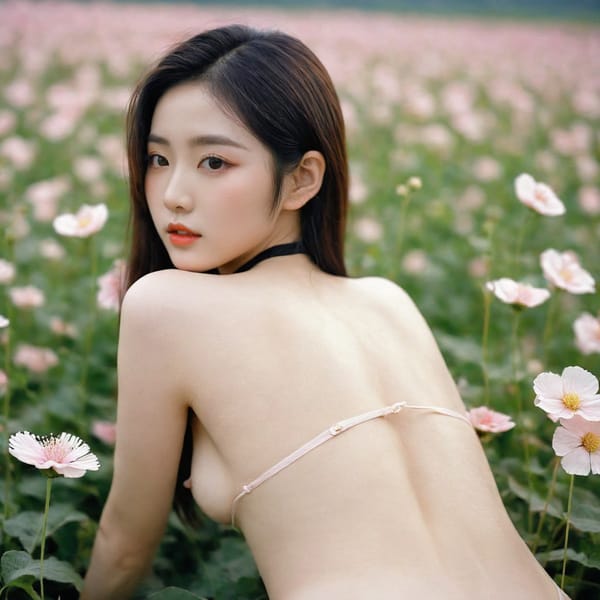 Tags: 21872187, SDXL
{"3": {"inputs": {"seed": 575521232923611, "steps": 32, "cfg": 5.47, "sampler_name": "dpmpp_2m", "scheduler": "karras", "denoise": 1.0, "model": ["27", 0], "positive": ["6", 0], "negative": ["7", 0], "latent_image": ["5", 0]}, "class_type": "KSampler"}, "4": {"inputs": {"ckpt_name": "helloworldxl.safetensors"}, "class_type": "CheckpointLoaderSimple"}, "5": {"inputs": {"width": 1024, "height": 1024, "batch_size": 1}, "class_type": "EmptyLatentImage"}, "6": {"inputs": {"text": "26 year old girl, (korean:1.13), (idol:1.10), (cute:1.05), (seductive facial expression:0.97), (sexy lips:1.04), (blush:1.07), (seductive pose:1.12), (temptress:0.96), (pale skin:1.00), (eyelashes:1.01), (beautiful eyes:1.10), (detailed face:0.95), (double eyelids:1.04), (perky ass:0.95), (exposed ass:1.01), (looking back:1.14), (sexy ass:1.03), (thigh gap:1.05), wearing (translucent clothes:1.03) on a flower field, (soft lighting:1.08), (natural looking skin:1.05), (film:1.05), (portra:1.02), (textured skin:1.01), (detailed skin:1.00), (skin fuzz:1.06), (RAW:1.00), (candid cinema:1.04)", "clip": ["27", 1]}, "class_type": "CLIPTextEncode"}, "7": {"inputs": {"text": "(bad hands:1.08), (worst quality:1.09), (twisted:1.12), (distorted:1.14), (low resolution:1.09), (open mouth:1.09), (watermark:1.10)", "clip": ["27", 1]}, "class_type": "CLIPTextEncode"}, "8": {"inputs": {"samples": ["3", 0], "vae": ["4", 2]}, "class_type": "VAEDecode"}, "25": {"inputs": {"lora_name": "nudify_xl.safetensors", "strength_model": 0.33, "strength_clip": 0.3, "model": ["4", 0], "clip": ["4", 1]}, "class_type": "LoraLoader"}, "26": {"inputs": {"lora_name": "shirtlift_SDXL_v2.safetensors", "strength_model": 0.14, "strength_clip": 0.03, "model": ["25", 0], "clip": ["25", 1]}, "class_type": "LoraLoader"}, "27": {"inputs": {"lora_name": "PerfectEyesXL.safetensors", "strength_model": 0.06, "strength_clip": 0.06, "model": ["26", 0], "clip": ["26", 1]}, "class_type": "LoraLoader"}, "30": {"inputs": {"model_name": "4x_NMKD-Superscale-SP_178000_G.pth"}, "class_type": "UpscaleModelLoader"}, "31": {"inputs": {"upscale_model": ["30", 0], "image": ["8", 0]}, "class_type": "ImageUpscaleWithModel"}, "32": {"inputs": {"upscale_method": "lanczos", "scale_by": 0.5, "image": ["31", 0]}, "class_type": "ImageScaleBy"}, "33": {"inputs": {"pixels": ["32", 0], "vae": ["4", 2]}, "class_type": "VAEEncode"}, "34": {"inputs": {"seed": 575521232923611, "steps": 32, "cfg": 5.47, "sampler_name": "dpmpp_2m", "scheduler": "karras", "denoise": 0.3, "model": ["27", 0], "positive": ["6", 0], "negative": ["7", 0], "latent_image": ["33", 0]}, "class_type": "KSampler"}, "36": {"inputs": {"samples": ["34", 0], "vae": ["4", 2]}, "class_type": "VAEDecode"}, "39": {"inputs": {"filename_prefix": "comfyapi-1717044377935", "images": ["36", 0]}, "class_type": "SaveImage"}}